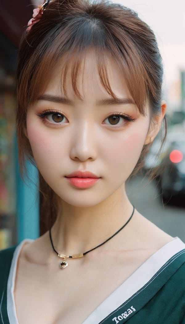 Tags: 21872187, SDXL
{"3": {"inputs": {"seed": 406004633253464, "steps": 32, "cfg": 5.99, "sampler_name": "dpmpp_2m", "scheduler": "karras", "denoise": 1.0, "model": ["27", 0], "positive": ["6", 0], "negative": ["7", 0], "latent_image": ["5", 0]}, "class_type": "KSampler"}, "4": {"inputs": {"ckpt_name": "juggernautxl.safetensors"}, "class_type": "CheckpointLoaderSimple"}, "5": {"inputs": {"width": 768, "height": 1344, "batch_size": 1}, "class_type": "EmptyLatentImage"}, "6": {"inputs": {"text": "26 year old girl, (korean:1.00), (irish:1.12), (ukrainian:0.99), (double eyelids:1.08), (blush:1.00), (pale skin:1.08), (sexy lips:1.10), (eyelashes:1.01), (cute:0.96), (seductive pose:1.01), (seductive facial expression:1.11), (beautiful eyes:1.01), (slim:1.08), (idol:1.14), (temptress:1.11), (in a seductive pose:1.14), (large perky breasts:1.10), (cleavage:0.96), (thigh gap:0.97), (school uniform:1.02), choker, busy street, (RAW:1.07), (detailed skin:1.06), (skin fuzz:1.00), (film:1.08), (textured skin:1.05), (candid cinema:1.09), (portra:1.09), (natural looking skin:1.04), (soft lighting:1.07)", "clip": ["27", 1]}, "class_type": "CLIPTextEncode"}, "7": {"inputs": {"text": "(watermark:1.05), (worst quality:1.11), (open mouth:1.09), (distorted:1.14), (low resolution:1.06), (bad hands:1.13), (twisted:1.13)", "clip": ["27", 1]}, "class_type": "CLIPTextEncode"}, "8": {"inputs": {"samples": ["3", 0], "vae": ["4", 2]}, "class_type": "VAEDecode"}, "25": {"inputs": {"lora_name": "nudify_xl.safetensors", "strength_model": 0.25, "strength_clip": 0.13, "model": ["4", 0], "clip": ["4", 1]}, "class_type": "LoraLoader"}, "26": {"inputs": {"lora_name": "shirtlift_SDXL_v2.safetensors", "strength_model": 0.1, "strength_clip": 0.04, "model": ["25", 0], "clip": ["25", 1]}, "class_type": "LoraLoader"}, "27": {"inputs": {"lora_name": "PerfectEyesXL.safetensors", "strength_model": 0.13, "strength_clip": 0.12, "model": ["26", 0], "clip": ["26", 1]}, "class_type": "LoraLoader"}, "30": {"inputs": {"model_name": "4x_NMKD-Superscale-SP_178000_G.pth"}, "class_type": "UpscaleModelLoader"}, "31": {"inputs": {"upscale_model": ["30", 0], "image": ["8", 0]}, "class_type": "ImageUpscaleWithModel"}, "32": {"inputs": {"upscale_method": "lanczos", "scale_by": 0.5, "image": ["31", 0]}, "class_type": "ImageScaleBy"}, "33": {"inputs": {"pixels": ["32", 0], "vae": ["4", 2]}, "class_type": "VAEEncode"}, "34": {"inputs": {"seed": 406004633253464, "steps": 32, "cfg": 5.99, "sampler_name": "dpmpp_2m", "scheduler": "karras", "denoise": 0.3, "model": ["27", 0], "positive": ["6", 0], "negative": ["7", 0], "latent_image": ["33", 0]}, "class_type": "KSampler"}, "36": {"inputs": {"samples": ["34", 0], "vae": ["4", 2]}, "class_type": "VAEDecode"}, "39": {"inputs": {"filename_prefix": "comfyapi-1714528845759", "images": ["36", 0]}, "class_type": "SaveImage"}}