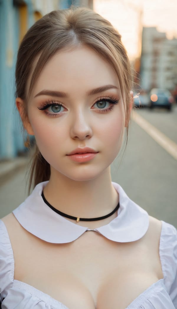 Tags: 21872187, SDXL
{"3": {"inputs": {"seed": 489911597144197, "steps": 64, "cfg": 6.87, "sampler_name": "dpmpp_2m", "scheduler": "karras", "denoise": 1.0, "model": ["27", 0], "positive": ["6", 0], "negative": ["7", 0], "latent_image": ["5", 0]}, "class_type": "KSampler"}, "4": {"inputs": {"ckpt_name": "juggernautxl.safetensors"}, "class_type": "CheckpointLoaderSimple"}, "5": {"inputs": {"width": 768, "height": 1344, "batch_size": 1}, "class_type": "EmptyLatentImage"}, "6": {"inputs": {"text": "26 year old girl, (ukrainian:1.09), (pale skin:0.99), (cute:0.96), (eyelashes:1.13), (blush:1.07), (seductive pose:1.14), (idol:0.95), (temptress:1.07), (sexy lips:1.00), (beautiful eyes:1.12), (double eyelids:1.01), (detailed face:1.06), (seductive facial expression:1.02), (in a seductive pose:1.02), (large perky breasts:1.09), (cleavage:1.01), (thigh gap:1.10), (school uniform:1.04), choker, busy street, (detailed skin:1.03), (film:1.07), (skin fuzz:1.00), (textured skin:1.06), (soft lighting:1.08), (candid cinema:1.04), (natural looking skin:1.01), (RAW:1.08), (portra:1.09)", "clip": ["27", 1]}, "class_type": "CLIPTextEncode"}, "7": {"inputs": {"text": "(bad hands:1.14), (open mouth:1.08), (twisted:1.12), (watermark:1.08), (low resolution:1.12), (distorted:1.05), (worst quality:1.10)", "clip": ["27", 1]}, "class_type": "CLIPTextEncode"}, "8": {"inputs": {"samples": ["3", 0], "vae": ["4", 2]}, "class_type": "VAEDecode"}, "25": {"inputs": {"lora_name": "nudify_xl.safetensors", "strength_model": 0.28, "strength_clip": 0.0, "model": ["4", 0], "clip": ["4", 1]}, "class_type": "LoraLoader"}, "26": {"inputs": {"lora_name": "shirtlift_SDXL_v2.safetensors", "strength_model": 0.01, "strength_clip": 0.12, "model": ["25", 0], "clip": ["25", 1]}, "class_type": "LoraLoader"}, "27": {"inputs": {"lora_name": "PerfectEyesXL.safetensors", "strength_model": 0.08, "strength_clip": 0.05, "model": ["26", 0], "clip": ["26", 1]}, "class_type": "LoraLoader"}, "30": {"inputs": {"model_name": "4x_NMKD-Superscale-SP_178000_G.pth"}, "class_type": "UpscaleModelLoader"}, "31": {"inputs": {"upscale_model": ["30", 0], "image": ["8", 0]}, "class_type": "ImageUpscaleWithModel"}, "32": {"inputs": {"upscale_method": "lanczos", "scale_by": 0.5, "image": ["31", 0]}, "class_type": "ImageScaleBy"}, "33": {"inputs": {"pixels": ["32", 0], "vae": ["4", 2]}, "class_type": "VAEEncode"}, "34": {"inputs": {"seed": 489911597144197, "steps": 64, "cfg": 6.87, "sampler_name": "dpmpp_2m", "scheduler": "karras", "denoise": 0.3, "model": ["27", 0], "positive": ["6", 0], "negative": ["7", 0], "latent_image": ["33", 0]}, "class_type": "KSampler"}, "36": {"inputs": {"samples": ["34", 0], "vae": ["4", 2]}, "class_type": "VAEDecode"}, "39": {"inputs": {"filename_prefix": "comfyapi-1718399190777", "images": ["36", 0]}, "class_type": "SaveImage"}}