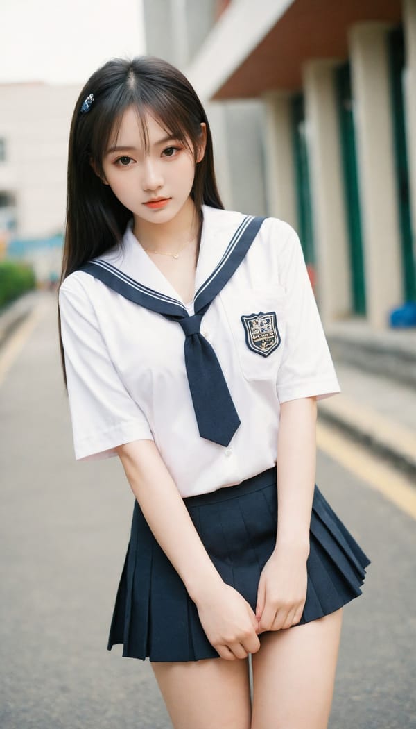 Tags: 21872187, SDXL
{"3": {"inputs": {"seed": 182332728912318, "steps": 64, "cfg": 5.67, "sampler_name": "dpmpp_2m", "scheduler": "karras", "denoise": 1.0, "model": ["27", 0], "positive": ["6", 0], "negative": ["7", 0], "latent_image": ["5", 0]}, "class_type": "KSampler"}, "4": {"inputs": {"ckpt_name": "leosamsHelloworldSDXL_helloworldSDXL32DPO.safetensors"}, "class_type": "CheckpointLoaderSimple"}, "5": {"inputs": {"width": 768, "height": 1344, "batch_size": 1}, "class_type": "EmptyLatentImage"}, "6": {"inputs": {"text": "27 year old girl, (idol:1.08), (beautiful eyes:1.06), (pale skin:0.97), (cute:0.99), (seductive facial expression:1.09), (slim:1.02), (temptress:0.99), (double eyelids:1.05), (sexy lips:1.06), (detailed face:1.01), (seductive pose:0.95), (eyelashes:0.98), (blush:1.01), (perky ass:1.02), (exposed ass:0.95), (looking back:1.13), (sexy ass:1.02), (thigh gap:0.99), (school uniform:1.13), choker, busy street, (natural looking skin:1.01), (skin fuzz:1.09), (RAW:1.09), (film:1.06), (portra:1.09), (candid cinema:1.02), (soft lighting:1.05), (detailed skin:1.04), (textured skin:1.09)", "clip": ["27", 1]}, "class_type": "CLIPTextEncode"}, "7": {"inputs": {"text": "(low resolution:1.13), (open mouth:1.10), (worst quality:1.10), (watermark:1.09), (distorted:1.08), (twisted:1.11), (bad hands:1.10)", "clip": ["27", 1]}, "class_type": "CLIPTextEncode"}, "8": {"inputs": {"samples": ["3", 0], "vae": ["4", 2]}, "class_type": "VAEDecode"}, "25": {"inputs": {"lora_name": "nudify_xl.safetensors", "strength_model": 0.21, "strength_clip": 0.1, "model": ["4", 0], "clip": ["4", 1]}, "class_type": "LoraLoader"}, "26": {"inputs": {"lora_name": "shirtlift_SDXL_v2.safetensors", "strength_model": 0.0, "strength_clip": 0.07, "model": ["25", 0], "clip": ["25", 1]}, "class_type": "LoraLoader"}, "27": {"inputs": {"lora_name": "PerfectEyesXL.safetensors", "strength_model": 0.19, "strength_clip": 0.19, "model": ["26", 0], "clip": ["26", 1]}, "class_type": "LoraLoader"}, "30": {"inputs": {"model_name": "4x_NMKD-Superscale-SP_178000_G.pth"}, "class_type": "UpscaleModelLoader"}, "31": {"inputs": {"upscale_model": ["30", 0], "image": ["8", 0]}, "class_type": "ImageUpscaleWithModel"}, "32": {"inputs": {"upscale_method": "lanczos", "scale_by": 0.5, "image": ["31", 0]}, "class_type": "ImageScaleBy"}, "33": {"inputs": {"pixels": ["32", 0], "vae": ["4", 2]}, "class_type": "VAEEncode"}, "34": {"inputs": {"seed": 182332728912318, "steps": 64, "cfg": 5.67, "sampler_name": "dpmpp_2m", "scheduler": "karras", "denoise": 0.3, "model": ["27", 0], "positive": ["6", 0], "negative": ["7", 0], "latent_image": ["33", 0]}, "class_type": "KSampler"}, "36": {"inputs": {"samples": ["34", 0], "vae": ["4", 2]}, "class_type": "VAEDecode"}, "39": {"inputs": {"filename_prefix": "comfyapi-1707658995860", "images": ["36", 0]}, "class_type": "SaveImage"}}