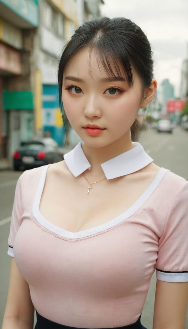 Tags: 21872187, SDXL
{"3": {"inputs": {"seed": 891056753593132, "steps": 64, "cfg": 6.04, "sampler_name": "dpmpp_2m", "scheduler": "karras", "denoise": 1.0, "model": ["27", 0], "positive": ["6", 0], "negative": ["7", 0], "latent_image": ["5", 0]}, "class_type": "KSampler"}, "4": {"inputs": {"ckpt_name": "juggernautxl.safetensors"}, "class_type": "CheckpointLoaderSimple"}, "5": {"inputs": {"width": 768, "height": 1344, "batch_size": 1}, "class_type": "EmptyLatentImage"}, "6": {"inputs": {"text": "20 year old girl, (chinese:1.14), (ukrainian:1.10), (eyelashes:1.04), (beautiful eyes:1.04), (temptress:1.12), (pale skin:1.01), (cute:1.01), (idol:1.10), (seductive facial expression:1.13), (sexy lips:1.00), (double eyelids:1.08), (slim:1.12), (seductive pose:1.01), (detailed face:0.96), (blush:1.12), (in a seductive pose:1.12), (large perky breasts:1.02), (cleavage:0.96), (thigh gap:0.99), (school uniform:1.00), choker, busy street, (film:1.08), (candid cinema:1.04), (soft lighting:1.01), (RAW:1.07), (natural looking skin:1.09), (detailed skin:1.04), (portra:1.03), (skin fuzz:1.00), (textured skin:1.07)", "clip": ["27", 1]}, "class_type": "CLIPTextEncode"}, "7": {"inputs": {"text": "(watermark:1.13), (open mouth:1.07), (low resolution:1.08), (twisted:1.13), (worst quality:1.05), (bad hands:1.07), (distorted:1.05)", "clip": ["27", 1]}, "class_type": "CLIPTextEncode"}, "8": {"inputs": {"samples": ["3", 0], "vae": ["4", 2]}, "class_type": "VAEDecode"}, "25": {"inputs": {"lora_name": "nudify_xl.safetensors", "strength_model": 0.24, "strength_clip": 0.12, "model": ["4", 0], "clip": ["4", 1]}, "class_type": "LoraLoader"}, "26": {"inputs": {"lora_name": "shirtlift_SDXL_v2.safetensors", "strength_model": 0.1, "strength_clip": 0.12, "model": ["25", 0], "clip": ["25", 1]}, "class_type": "LoraLoader"}, "27": {"inputs": {"lora_name": "PerfectEyesXL.safetensors", "strength_model": 0.09, "strength_clip": 0.15, "model": ["26", 0], "clip": ["26", 1]}, "class_type": "LoraLoader"}, "30": {"inputs": {"model_name": "4x_NMKD-Superscale-SP_178000_G.pth"}, "class_type": "UpscaleModelLoader"}, "31": {"inputs": {"upscale_model": ["30", 0], "image": ["8", 0]}, "class_type": "ImageUpscaleWithModel"}, "32": {"inputs": {"upscale_method": "lanczos", "scale_by": 0.5, "image": ["31", 0]}, "class_type": "ImageScaleBy"}, "33": {"inputs": {"pixels": ["32", 0], "vae": ["4", 2]}, "class_type": "VAEEncode"}, "34": {"inputs": {"seed": 891056753593132, "steps": 64, "cfg": 6.04, "sampler_name": "dpmpp_2m", "scheduler": "karras", "denoise": 0.3, "model": ["27", 0], "positive": ["6", 0], "negative": ["7", 0], "latent_image": ["33", 0]}, "class_type": "KSampler"}, "36": {"inputs": {"samples": ["34", 0], "vae": ["4", 2]}, "class_type": "VAEDecode"}, "39": {"inputs": {"filename_prefix": "comfyapi-1732972230447", "images": ["36", 0]}, "class_type": "SaveImage"}}