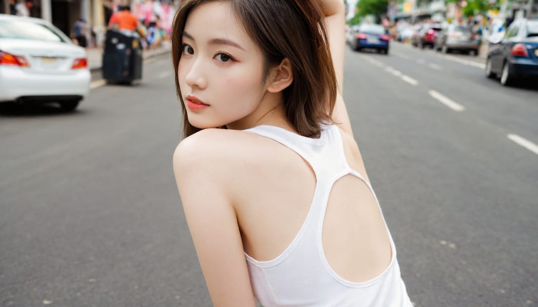 Tags: 21872187, SDXL
{"3": {"inputs": {"seed": 778372817507963, "steps": 64, "cfg": 5.49, "sampler_name": "dpmpp_2m", "scheduler": "karras", "denoise": 1.0, "model": ["27", 0], "positive": ["6", 0], "negative": ["7", 0], "latent_image": ["5", 0]}, "class_type": "KSampler"}, "4": {"inputs": {"ckpt_name": "leosamsHelloworldSDXL_helloworldSDXL32DPO.safetensors"}, "class_type": "CheckpointLoaderSimple"}, "5": {"inputs": {"width": 1344, "height": 768, "batch_size": 1}, "class_type": "EmptyLatentImage"}, "6": {"inputs": {"text": "26 year old girl, (temptress:1.06), (beautiful eyes:1.09), (seductive pose:1.04), (sexy lips:0.99), (pale skin:1.04), (slim:1.10), (double eyelids:1.01), (cute:0.97), (seductive facial expression:0.99), (blush:1.00), (detailed face:1.06), (idol:1.13), (eyelashes:1.04), (perky ass:1.01), (exposed ass:1.08), (looking back:1.00), (sexy ass:0.98), (thigh gap:0.99), (white tanktop:1.07), busy street, (skin fuzz:1.06), (film:1.08), (candid cinema:1.03), (soft lighting:1.00), (RAW:1.07), (textured skin:1.09), (detailed skin:1.08), (natural looking skin:1.01), (portra:1.01)", "clip": ["27", 1]}, "class_type": "CLIPTextEncode"}, "7": {"inputs": {"text": "(bad hands:1.13), (twisted:1.10), (watermark:1.13), (worst quality:1.13), (open mouth:1.12), (low resolution:1.07), (distorted:1.07)", "clip": ["27", 1]}, "class_type": "CLIPTextEncode"}, "8": {"inputs": {"samples": ["3", 0], "vae": ["4", 2]}, "class_type": "VAEDecode"}, "25": {"inputs": {"lora_name": "nudify_xl.safetensors", "strength_model": 0.27, "strength_clip": 0.14, "model": ["4", 0], "clip": ["4", 1]}, "class_type": "LoraLoader"}, "26": {"inputs": {"lora_name": "shirtlift_SDXL_v2.safetensors", "strength_model": 0.05, "strength_clip": 0.11, "model": ["25", 0], "clip": ["25", 1]}, "class_type": "LoraLoader"}, "27": {"inputs": {"lora_name": "PerfectEyesXL.safetensors", "strength_model": 0.02, "strength_clip": 0.14, "model": ["26", 0], "clip": ["26", 1]}, "class_type": "LoraLoader"}, "30": {"inputs": {"model_name": "4x_NMKD-Superscale-SP_178000_G.pth"}, "class_type": "UpscaleModelLoader"}, "31": {"inputs": {"upscale_model": ["30", 0], "image": ["8", 0]}, "class_type": "ImageUpscaleWithModel"}, "32": {"inputs": {"upscale_method": "lanczos", "scale_by": 0.5, "image": ["31", 0]}, "class_type": "ImageScaleBy"}, "33": {"inputs": {"pixels": ["32", 0], "vae": ["4", 2]}, "class_type": "VAEEncode"}, "34": {"inputs": {"seed": 778372817507963, "steps": 64, "cfg": 5.49, "sampler_name": "dpmpp_2m", "scheduler": "karras", "denoise": 0.3, "model": ["27", 0], "positive": ["6", 0], "negative": ["7", 0], "latent_image": ["33", 0]}, "class_type": "KSampler"}, "36": {"inputs": {"samples": ["34", 0], "vae": ["4", 2]}, "class_type": "VAEDecode"}, "39": {"inputs": {"filename_prefix": "comfyapi-1707454732048", "images": ["36", 0]}, "class_type": "SaveImage"}}