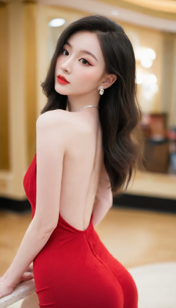 Tags: 21872187, SDXL
{"3": {"inputs": {"seed": 149140253219027, "steps": 32, "cfg": 6.25, "sampler_name": "dpmpp_2m", "scheduler": "karras", "denoise": 1.0, "model": ["27", 0], "positive": ["6", 0], "negative": ["7", 0], "latent_image": ["5", 0]}, "class_type": "KSampler"}, "4": {"inputs": {"ckpt_name": "leosamsHelloworldSDXL_helloworldSDXL32DPO.safetensors"}, "class_type": "CheckpointLoaderSimple"}, "5": {"inputs": {"width": 768, "height": 1344, "batch_size": 1}, "class_type": "EmptyLatentImage"}, "6": {"inputs": {"text": "28 year old girl, (russian:1.01), (korean:1.02), (irish:1.11), (ukrainian:1.12), (slim:1.01), (temptress:1.02), (blush:0.95), (eyelashes:1.09), (seductive pose:1.06), (idol:1.12), (beautiful eyes:0.97), (cute:1.11), (detailed face:1.02), (sexy lips:1.08), (pale skin:1.09), (seductive facial expression:1.00), (perky ass:1.10), (exposed ass:1.05), (looking back:0.99), (sexy ass:1.08), (thigh gap:1.02), (wearing a low-cut red dress:1.08) at a ballroom, (skin fuzz:1.02), (soft lighting:1.06), (portra:1.02), (RAW:1.03), (detailed skin:1.07), (candid cinema:1.06), (film:1.04), (natural looking skin:1.01), (textured skin:1.04)", "clip": ["27", 1]}, "class_type": "CLIPTextEncode"}, "7": {"inputs": {"text": "(watermark:1.06), (twisted:1.10), (low resolution:1.05), (distorted:1.12), (bad hands:1.13), (open mouth:1.09), (worst quality:1.06)", "clip": ["27", 1]}, "class_type": "CLIPTextEncode"}, "8": {"inputs": {"samples": ["3", 0], "vae": ["4", 2]}, "class_type": "VAEDecode"}, "25": {"inputs": {"lora_name": "nudify_xl.safetensors", "strength_model": 0.01, "strength_clip": 0.04, "model": ["4", 0], "clip": ["4", 1]}, "class_type": "LoraLoader"}, "26": {"inputs": {"lora_name": "shirtlift_SDXL_v2.safetensors", "strength_model": 0.08, "strength_clip": 0.08, "model": ["25", 0], "clip": ["25", 1]}, "class_type": "LoraLoader"}, "27": {"inputs": {"lora_name": "PerfectEyesXL.safetensors", "strength_model": 0.1, "strength_clip": 0.12, "model": ["26", 0], "clip": ["26", 1]}, "class_type": "LoraLoader"}, "30": {"inputs": {"model_name": "4x_NMKD-Superscale-SP_178000_G.pth"}, "class_type": "UpscaleModelLoader"}, "31": {"inputs": {"upscale_model": ["30", 0], "image": ["8", 0]}, "class_type": "ImageUpscaleWithModel"}, "32": {"inputs": {"upscale_method": "lanczos", "scale_by": 0.5, "image": ["31", 0]}, "class_type": "ImageScaleBy"}, "33": {"inputs": {"pixels": ["32", 0], "vae": ["4", 2]}, "class_type": "VAEEncode"}, "34": {"inputs": {"seed": 149140253219027, "steps": 32, "cfg": 6.25, "sampler_name": "dpmpp_2m", "scheduler": "karras", "denoise": 0.3, "model": ["27", 0], "positive": ["6", 0], "negative": ["7", 0], "latent_image": ["33", 0]}, "class_type": "KSampler"}, "36": {"inputs": {"samples": ["34", 0], "vae": ["4", 2]}, "class_type": "VAEDecode"}, "39": {"inputs": {"filename_prefix": "comfyapi-1707522908357", "images": ["36", 0]}, "class_type": "SaveImage"}}