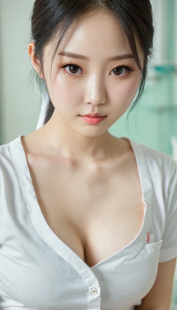 Tags: 21872187, SDXL
{"3": {"inputs": {"seed": 553689650253804, "steps": 32, "cfg": 5.21, "sampler_name": "dpmpp_2m", "scheduler": "karras", "denoise": 1.0, "model": ["27", 0], "positive": ["6", 0], "negative": ["7", 0], "latent_image": ["5", 0]}, "class_type": "KSampler"}, "4": {"inputs": {"ckpt_name": "juggernautxl.safetensors"}, "class_type": "CheckpointLoaderSimple"}, "5": {"inputs": {"width": 768, "height": 1344, "batch_size": 1}, "class_type": "EmptyLatentImage"}, "6": {"inputs": {"text": "28 year old girl, (chinese:1.02), (korean:0.96), (idol:1.08), (slim:1.12), (blush:0.96), (beautiful eyes:1.08), (eyelashes:1.14), (cute:1.10), (seductive pose:1.04), (double eyelids:1.12), (temptress:1.09), (pale skin:1.13), (detailed face:1.06), (sexy lips:1.02), (seductive facial expression:1.07), (perky ass:1.14), (exposed ass:1.06), (looking back:0.98), (sexy ass:0.98), (thigh gap:1.14), (nurse in uniform:1.07) working in a hospital ward, (film:1.06), (portra:1.07), (natural looking skin:1.01), (skin fuzz:1.04), (RAW:1.00), (soft lighting:1.07), (detailed skin:1.00), (candid cinema:1.02), (textured skin:1.03)", "clip": ["27", 1]}, "class_type": "CLIPTextEncode"}, "7": {"inputs": {"text": "(low resolution:1.06), (watermark:1.11), (twisted:1.14), (worst quality:1.13), (distorted:1.05), (open mouth:1.12), (bad hands:1.07)", "clip": ["27", 1]}, "class_type": "CLIPTextEncode"}, "8": {"inputs": {"samples": ["3", 0], "vae": ["4", 2]}, "class_type": "VAEDecode"}, "25": {"inputs": {"lora_name": "nudify_xl.safetensors", "strength_model": 0.05, "strength_clip": 0.18, "model": ["4", 0], "clip": ["4", 1]}, "class_type": "LoraLoader"}, "26": {"inputs": {"lora_name": "shirtlift_SDXL_v2.safetensors", "strength_model": 0.13, "strength_clip": 0.13, "model": ["25", 0], "clip": ["25", 1]}, "class_type": "LoraLoader"}, "27": {"inputs": {"lora_name": "PerfectEyesXL.safetensors", "strength_model": 0.17, "strength_clip": 0.15, "model": ["26", 0], "clip": ["26", 1]}, "class_type": "LoraLoader"}, "30": {"inputs": {"model_name": "4x_NMKD-Superscale-SP_178000_G.pth"}, "class_type": "UpscaleModelLoader"}, "31": {"inputs": {"upscale_model": ["30", 0], "image": ["8", 0]}, "class_type": "ImageUpscaleWithModel"}, "32": {"inputs": {"upscale_method": "lanczos", "scale_by": 0.5, "image": ["31", 0]}, "class_type": "ImageScaleBy"}, "33": {"inputs": {"pixels": ["32", 0], "vae": ["4", 2]}, "class_type": "VAEEncode"}, "34": {"inputs": {"seed": 553689650253804, "steps": 32, "cfg": 5.21, "sampler_name": "dpmpp_2m", "scheduler": "karras", "denoise": 0.3, "model": ["27", 0], "positive": ["6", 0], "negative": ["7", 0], "latent_image": ["33", 0]}, "class_type": "KSampler"}, "36": {"inputs": {"samples": ["34", 0], "vae": ["4", 2]}, "class_type": "VAEDecode"}, "39": {"inputs": {"filename_prefix": "comfyapi-1713460292785", "images": ["36", 0]}, "class_type": "SaveImage"}}