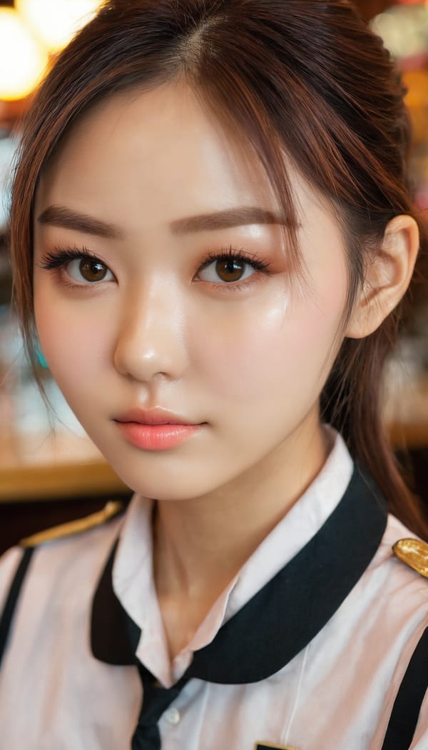 Tags: 21872187, SDXL
{"3": {"inputs": {"seed": 340947602971896, "steps": 32, "cfg": 5.25, "sampler_name": "dpmpp_2m", "scheduler": "karras", "denoise": 1.0, "model": ["27", 0], "positive": ["6", 0], "negative": ["7", 0], "latent_image": ["5", 0]}, "class_type": "KSampler"}, "4": {"inputs": {"ckpt_name": "juggernautxl.safetensors"}, "class_type": "CheckpointLoaderSimple"}, "5": {"inputs": {"width": 768, "height": 1344, "batch_size": 1}, "class_type": "EmptyLatentImage"}, "6": {"inputs": {"text": "23 year old girl, (beautiful eyes:1.05), (eyelashes:1.08), (blush:1.09), (detailed face:1.06), (seductive pose:1.03), (slim:1.14), (idol:1.01), (seductive facial expression:1.09), (cute:0.98), (temptress:1.07), (double eyelids:1.11), (sexy lips:1.14), (in a seductive pose:0.96), (large perky breasts:1.05), (cleavage:1.07), (thigh gap:1.08), (a waitress in uniform:1.09) working at a restaurant, (film:1.07), (portra:1.04), (natural looking skin:1.03), (textured skin:1.03), (RAW:1.00), (detailed skin:1.06), (candid cinema:1.06), (skin fuzz:1.07)", "clip": ["27", 1]}, "class_type": "CLIPTextEncode"}, "7": {"inputs": {"text": "(distorted:1.07), (bad hands:1.05), (watermark:1.09), (worst quality:1.06), (open mouth:1.09), (low resolution:1.05), (twisted:1.11)", "clip": ["27", 1]}, "class_type": "CLIPTextEncode"}, "8": {"inputs": {"samples": ["3", 0], "vae": ["4", 2]}, "class_type": "VAEDecode"}, "25": {"inputs": {"lora_name": "nudify_xl.safetensors", "strength_model": 0.17, "strength_clip": 0.07, "model": ["4", 0], "clip": ["4", 1]}, "class_type": "LoraLoader"}, "26": {"inputs": {"lora_name": "shirtlift_SDXL_v2.safetensors", "strength_model": 0.06, "strength_clip": 0.03, "model": ["25", 0], "clip": ["25", 1]}, "class_type": "LoraLoader"}, "27": {"inputs": {"lora_name": "PerfectEyesXL.safetensors", "strength_model": 0.17, "strength_clip": 0.1, "model": ["26", 0], "clip": ["26", 1]}, "class_type": "LoraLoader"}, "30": {"inputs": {"model_name": "4x_NMKD-Superscale-SP_178000_G.pth"}, "class_type": "UpscaleModelLoader"}, "31": {"inputs": {"upscale_model": ["30", 0], "image": ["8", 0]}, "class_type": "ImageUpscaleWithModel"}, "32": {"inputs": {"upscale_method": "lanczos", "scale_by": 0.5, "image": ["31", 0]}, "class_type": "ImageScaleBy"}, "33": {"inputs": {"pixels": ["32", 0], "vae": ["4", 2]}, "class_type": "VAEEncode"}, "34": {"inputs": {"seed": 340947602971896, "steps": 32, "cfg": 5.25, "sampler_name": "dpmpp_2m", "scheduler": "karras", "denoise": 0.3, "model": ["27", 0], "positive": ["6", 0], "negative": ["7", 0], "latent_image": ["33", 0]}, "class_type": "KSampler"}, "36": {"inputs": {"samples": ["34", 0], "vae": ["4", 2]}, "class_type": "VAEDecode"}, "39": {"inputs": {"filename_prefix": "comfyapi-1713878610772", "images": ["36", 0]}, "class_type": "SaveImage"}}