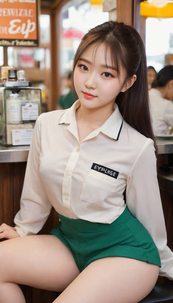 Tags: 21872187, SDXL
{"3": {"inputs": {"seed": 764861586153501, "steps": 64, "cfg": 5.03, "sampler_name": "dpmpp_2m", "scheduler": "karras", "denoise": 1.0, "model": ["27", 0], "positive": ["6", 0], "negative": ["7", 0], "latent_image": ["5", 0]}, "class_type": "KSampler"}, "4": {"inputs": {"ckpt_name": "juggernautXL_v8Rundiffusion.safetensors"}, "class_type": "CheckpointLoaderSimple"}, "5": {"inputs": {"width": 768, "height": 1344, "batch_size": 1}, "class_type": "EmptyLatentImage"}, "6": {"inputs": {"text": "18 year old girl, (korean:1.02), (irish:1.02), (idol:1.14), (detailed face:1.08), (seductive pose:1.07), (slim:1.11), (beautiful eyes:1.04), (pale skin:1.00), (cute:1.08), (double eyelids:1.13), (seductive facial expression:1.03), (blush:1.09), (eyelashes:0.96), (temptress:1.12), (sexy lips:1.12), (perky ass:0.98), (exposed ass:1.14), (looking back:0.95), (sexy ass:1.10), (thigh gap:1.09), (a waitress in uniform:0.96) working at a restaurant, (skin fuzz:1.01), (natural looking skin:1.06), (textured skin:1.05), (candid cinema:1.07), (soft lighting:1.07), (detailed skin:1.01), (portra:1.02), (film:1.04), (RAW:1.04)", "clip": ["27", 1]}, "class_type": "CLIPTextEncode"}, "7": {"inputs": {"text": "(low resolution:1.14), (open mouth:1.08), (watermark:1.07), (worst quality:1.12), (distorted:1.07), (bad hands:1.14), (twisted:1.11)", "clip": ["27", 1]}, "class_type": "CLIPTextEncode"}, "8": {"inputs": {"samples": ["3", 0], "vae": ["4", 2]}, "class_type": "VAEDecode"}, "25": {"inputs": {"lora_name": "nudify_xl.safetensors", "strength_model": 0.05, "strength_clip": 0.35, "model": ["4", 0], "clip": ["4", 1]}, "class_type": "LoraLoader"}, "26": {"inputs": {"lora_name": "shirtlift_SDXL_v2.safetensors", "strength_model": 0.12, "strength_clip": 0.0, "model": ["25", 0], "clip": ["25", 1]}, "class_type": "LoraLoader"}, "27": {"inputs": {"lora_name": "PerfectEyesXL.safetensors", "strength_model": 0.09, "strength_clip": 0.08, "model": ["26", 0], "clip": ["26", 1]}, "class_type": "LoraLoader"}, "30": {"inputs": {"model_name": "4x_NMKD-Superscale-SP_178000_G.pth"}, "class_type": "UpscaleModelLoader"}, "31": {"inputs": {"upscale_model": ["30", 0], "image": ["8", 0]}, "class_type": "ImageUpscaleWithModel"}, "32": {"inputs": {"upscale_method": "lanczos", "scale_by": 0.5, "image": ["31", 0]}, "class_type": "ImageScaleBy"}, "33": {"inputs": {"pixels": ["32", 0], "vae": ["4", 2]}, "class_type": "VAEEncode"}, "34": {"inputs": {"seed": 764861586153501, "steps": 64, "cfg": 5.03, "sampler_name": "dpmpp_2m", "scheduler": "karras", "denoise": 0.3, "model": ["27", 0], "positive": ["6", 0], "negative": ["7", 0], "latent_image": ["33", 0]}, "class_type": "KSampler"}, "36": {"inputs": {"samples": ["34", 0], "vae": ["4", 2]}, "class_type": "VAEDecode"}, "39": {"inputs": {"filename_prefix": "comfyapi-1708032290977", "images": ["36", 0]}, "class_type": "SaveImage"}}