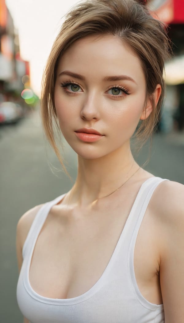 Tags: 21872187, SDXL
{"3": {"inputs": {"seed": 280450763272498, "steps": 32, "cfg": 6.02, "sampler_name": "dpmpp_2m", "scheduler": "karras", "denoise": 1.0, "model": ["27", 0], "positive": ["6", 0], "negative": ["7", 0], "latent_image": ["5", 0]}, "class_type": "KSampler"}, "4": {"inputs": {"ckpt_name": "juggernautxl.safetensors"}, "class_type": "CheckpointLoaderSimple"}, "5": {"inputs": {"width": 768, "height": 1344, "batch_size": 1}, "class_type": "EmptyLatentImage"}, "6": {"inputs": {"text": "27 year old girl, (irish:0.95), (detailed face:1.10), (seductive facial expression:1.12), (cute:0.99), (double eyelids:1.00), (beautiful eyes:1.07), (idol:0.99), (eyelashes:1.14), (blush:0.96), (temptress:0.96), (pale skin:1.07), (slim:1.00), (sexy lips:1.12), (perky ass:1.13), (exposed ass:1.04), (looking back:1.13), (sexy ass:1.05), (thigh gap:1.11), (white tanktop:1.12), busy street, (natural looking skin:1.02), (textured skin:1.01), (RAW:1.03), (portra:1.00), (soft lighting:1.07), (film:1.01), (candid cinema:1.01), (detailed skin:1.01), (skin fuzz:1.06)", "clip": ["27", 1]}, "class_type": "CLIPTextEncode"}, "7": {"inputs": {"text": "(bad hands:1.08), (open mouth:1.05), (twisted:1.13), (watermark:1.10), (low resolution:1.05), (worst quality:1.10), (distorted:1.06)", "clip": ["27", 1]}, "class_type": "CLIPTextEncode"}, "8": {"inputs": {"samples": ["3", 0], "vae": ["4", 2]}, "class_type": "VAEDecode"}, "25": {"inputs": {"lora_name": "nudify_xl.safetensors", "strength_model": 0.37, "strength_clip": 0.05, "model": ["4", 0], "clip": ["4", 1]}, "class_type": "LoraLoader"}, "26": {"inputs": {"lora_name": "shirtlift_SDXL_v2.safetensors", "strength_model": 0.12, "strength_clip": 0.16, "model": ["25", 0], "clip": ["25", 1]}, "class_type": "LoraLoader"}, "27": {"inputs": {"lora_name": "PerfectEyesXL.safetensors", "strength_model": 0.13, "strength_clip": 0.11, "model": ["26", 0], "clip": ["26", 1]}, "class_type": "LoraLoader"}, "30": {"inputs": {"model_name": "4x_NMKD-Superscale-SP_178000_G.pth"}, "class_type": "UpscaleModelLoader"}, "31": {"inputs": {"upscale_model": ["30", 0], "image": ["8", 0]}, "class_type": "ImageUpscaleWithModel"}, "32": {"inputs": {"upscale_method": "lanczos", "scale_by": 0.5, "image": ["31", 0]}, "class_type": "ImageScaleBy"}, "33": {"inputs": {"pixels": ["32", 0], "vae": ["4", 2]}, "class_type": "VAEEncode"}, "34": {"inputs": {"seed": 280450763272498, "steps": 32, "cfg": 6.02, "sampler_name": "dpmpp_2m", "scheduler": "karras", "denoise": 0.3, "model": ["27", 0], "positive": ["6", 0], "negative": ["7", 0], "latent_image": ["33", 0]}, "class_type": "KSampler"}, "36": {"inputs": {"samples": ["34", 0], "vae": ["4", 2]}, "class_type": "VAEDecode"}, "39": {"inputs": {"filename_prefix": "comfyapi-1718342352720", "images": ["36", 0]}, "class_type": "SaveImage"}}