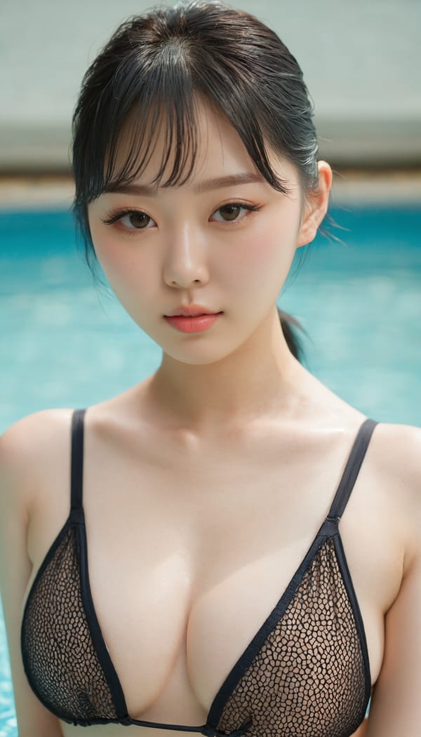 Tags: 21872187, SDXL
{"3": {"inputs": {"seed": 422005466629520, "steps": 32, "cfg": 7.6, "sampler_name": "dpmpp_2m", "scheduler": "karras", "denoise": 1.0, "model": ["27", 0], "positive": ["6", 0], "negative": ["7", 0], "latent_image": ["5", 0]}, "class_type": "KSampler"}, "4": {"inputs": {"ckpt_name": "juggernautxl.safetensors"}, "class_type": "CheckpointLoaderSimple"}, "5": {"inputs": {"width": 768, "height": 1344, "batch_size": 1}, "class_type": "EmptyLatentImage"}, "6": {"inputs": {"text": "21 year old girl, (korean:0.96), (seductive facial expression:1.00), (eyelashes:1.11), (temptress:1.14), (idol:0.95), (pale skin:1.10), (double eyelids:1.09), (sexy lips:1.01), (detailed face:0.99), (slim:0.99), (seductive pose:1.01), (blush:0.98), (cute:1.01), (in a seductive pose:1.03), (large perky breasts:0.96), (cleavage:1.14), (thigh gap:0.97), (in a swimsuit:1.14) at a pool, (textured skin:1.09), (film:1.09), (natural looking skin:1.01), (RAW:1.05), (soft lighting:1.04), (candid cinema:1.09), (skin fuzz:1.00), (detailed skin:1.04), (portra:1.05)", "clip": ["27", 1]}, "class_type": "CLIPTextEncode"}, "7": {"inputs": {"text": "(open mouth:1.11), (watermark:1.12), (low resolution:1.14), (twisted:1.12), (distorted:1.12), (bad hands:1.11), (worst quality:1.07)", "clip": ["27", 1]}, "class_type": "CLIPTextEncode"}, "8": {"inputs": {"samples": ["3", 0], "vae": ["4", 2]}, "class_type": "VAEDecode"}, "25": {"inputs": {"lora_name": "nudify_xl.safetensors", "strength_model": 0.14, "strength_clip": 0.11, "model": ["4", 0], "clip": ["4", 1]}, "class_type": "LoraLoader"}, "26": {"inputs": {"lora_name": "shirtlift_SDXL_v2.safetensors", "strength_model": 0.0, "strength_clip": 0.06, "model": ["25", 0], "clip": ["25", 1]}, "class_type": "LoraLoader"}, "27": {"inputs": {"lora_name": "PerfectEyesXL.safetensors", "strength_model": 0.1, "strength_clip": 0.01, "model": ["26", 0], "clip": ["26", 1]}, "class_type": "LoraLoader"}, "30": {"inputs": {"model_name": "4x_NMKD-Superscale-SP_178000_G.pth"}, "class_type": "UpscaleModelLoader"}, "31": {"inputs": {"upscale_model": ["30", 0], "image": ["8", 0]}, "class_type": "ImageUpscaleWithModel"}, "32": {"inputs": {"upscale_method": "lanczos", "scale_by": 0.5, "image": ["31", 0]}, "class_type": "ImageScaleBy"}, "33": {"inputs": {"pixels": ["32", 0], "vae": ["4", 2]}, "class_type": "VAEEncode"}, "34": {"inputs": {"seed": 422005466629520, "steps": 32, "cfg": 7.6, "sampler_name": "dpmpp_2m", "scheduler": "karras", "denoise": 0.3, "model": ["27", 0], "positive": ["6", 0], "negative": ["7", 0], "latent_image": ["33", 0]}, "class_type": "KSampler"}, "36": {"inputs": {"samples": ["34", 0], "vae": ["4", 2]}, "class_type": "VAEDecode"}, "39": {"inputs": {"filename_prefix": "comfyapi-1730445341302", "images": ["36", 0]}, "class_type": "SaveImage"}}