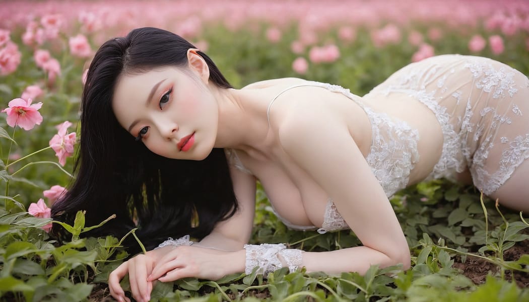 Tags: 21872187, SDXL
{"3": {"inputs": {"seed": 427613026184376, "steps": 64, "cfg": 5.91, "sampler_name": "dpmpp_2m", "scheduler": "karras", "denoise": 1.0, "model": ["27", 0], "positive": ["6", 0], "negative": ["7", 0], "latent_image": ["5", 0]}, "class_type": "KSampler"}, "4": {"inputs": {"ckpt_name": "juggernautxl.safetensors"}, "class_type": "CheckpointLoaderSimple"}, "5": {"inputs": {"width": 1344, "height": 768, "batch_size": 1}, "class_type": "EmptyLatentImage"}, "6": {"inputs": {"text": "28 year old girl, (idol:0.98), (pale skin:1.09), (double eyelids:1.12), (sexy lips:1.13), (detailed face:0.97), (beautiful eyes:0.95), (cute:1.07), (seductive pose:0.98), (temptress:1.04), (eyelashes:1.11), (seductive facial expression:1.14), (slim:1.06), (blush:1.07), (in a seductive pose:0.97), (large perky breasts:0.97), (cleavage:1.07), (thigh gap:1.06), wearing (translucent clothes:1.03) on a flower field, (detailed skin:1.09), (textured skin:1.02), (portra:1.00), (soft lighting:1.05), (skin fuzz:1.03), (natural looking skin:1.01), (candid cinema:1.04), (film:1.03), (RAW:1.03)", "clip": ["27", 1]}, "class_type": "CLIPTextEncode"}, "7": {"inputs": {"text": "(low resolution:1.07), (watermark:1.07), (distorted:1.07), (twisted:1.14), (worst quality:1.12), (open mouth:1.13), (bad hands:1.10)", "clip": ["27", 1]}, "class_type": "CLIPTextEncode"}, "8": {"inputs": {"samples": ["3", 0], "vae": ["4", 2]}, "class_type": "VAEDecode"}, "25": {"inputs": {"lora_name": "nudify_xl.safetensors", "strength_model": 0.07, "strength_clip": 0.03, "model": ["4", 0], "clip": ["4", 1]}, "class_type": "LoraLoader"}, "26": {"inputs": {"lora_name": "shirtlift_SDXL_v2.safetensors", "strength_model": 0.06, "strength_clip": 0.17, "model": ["25", 0], "clip": ["25", 1]}, "class_type": "LoraLoader"}, "27": {"inputs": {"lora_name": "PerfectEyesXL.safetensors", "strength_model": 0.06, "strength_clip": 0.05, "model": ["26", 0], "clip": ["26", 1]}, "class_type": "LoraLoader"}, "30": {"inputs": {"model_name": "4x_NMKD-Superscale-SP_178000_G.pth"}, "class_type": "UpscaleModelLoader"}, "31": {"inputs": {"upscale_model": ["30", 0], "image": ["8", 0]}, "class_type": "ImageUpscaleWithModel"}, "32": {"inputs": {"upscale_method": "lanczos", "scale_by": 0.5, "image": ["31", 0]}, "class_type": "ImageScaleBy"}, "33": {"inputs": {"pixels": ["32", 0], "vae": ["4", 2]}, "class_type": "VAEEncode"}, "34": {"inputs": {"seed": 427613026184376, "steps": 64, "cfg": 5.91, "sampler_name": "dpmpp_2m", "scheduler": "karras", "denoise": 0.3, "model": ["27", 0], "positive": ["6", 0], "negative": ["7", 0], "latent_image": ["33", 0]}, "class_type": "KSampler"}, "36": {"inputs": {"samples": ["34", 0], "vae": ["4", 2]}, "class_type": "VAEDecode"}, "39": {"inputs": {"filename_prefix": "comfyapi-1718993220264", "images": ["36", 0]}, "class_type": "SaveImage"}}