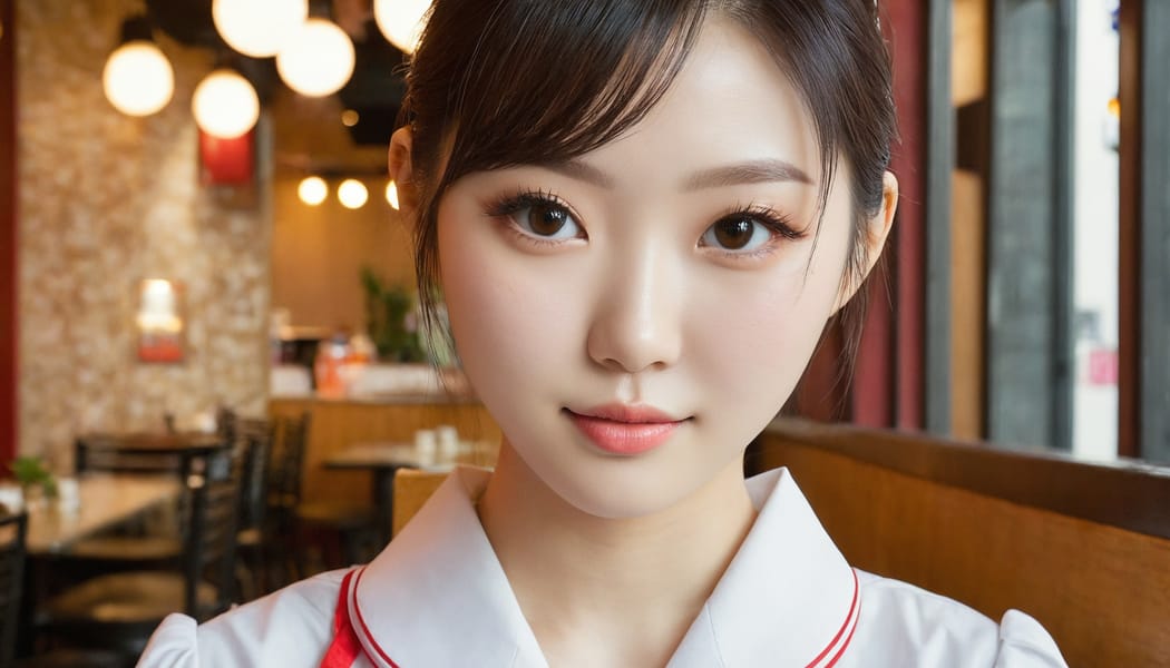 Tags: 21872187, SDXL
{"3": {"inputs": {"seed": 704051222383252, "steps": 64, "cfg": 5.35, "sampler_name": "dpmpp_2m", "scheduler": "karras", "denoise": 1.0, "model": ["27", 0], "positive": ["6", 0], "negative": ["7", 0], "latent_image": ["5", 0]}, "class_type": "KSampler"}, "4": {"inputs": {"ckpt_name": "juggernautxl.safetensors"}, "class_type": "CheckpointLoaderSimple"}, "5": {"inputs": {"width": 1344, "height": 768, "batch_size": 1}, "class_type": "EmptyLatentImage"}, "6": {"inputs": {"text": "20 year old girl, (chinese:1.02), (japanese:0.95), (korean:1.13), (double eyelids:0.97), (temptress:1.00), (beautiful eyes:1.04), (seductive pose:1.02), (detailed face:1.04), (pale skin:1.01), (sexy lips:1.02), (idol:0.96), (eyelashes:1.10), (slim:1.11), (seductive facial expression:1.00), (cute:0.95), (in a seductive pose:0.99), (large perky breasts:1.11), (cleavage:1.09), (thigh gap:0.95), (a waitress in uniform:1.07) working at a restaurant, (skin fuzz:1.08), (candid cinema:1.00), (natural looking skin:1.09), (RAW:1.08), (film:1.06), (soft lighting:1.04), (detailed skin:1.03), (textured skin:1.09), (portra:1.09)", "clip": ["27", 1]}, "class_type": "CLIPTextEncode"}, "7": {"inputs": {"text": "(open mouth:1.08), (low resolution:1.07), (watermark:1.10), (distorted:1.09), (worst quality:1.13), (bad hands:1.09), (twisted:1.06)", "clip": ["27", 1]}, "class_type": "CLIPTextEncode"}, "8": {"inputs": {"samples": ["3", 0], "vae": ["4", 2]}, "class_type": "VAEDecode"}, "25": {"inputs": {"lora_name": "nudify_xl.safetensors", "strength_model": 0.39, "strength_clip": 0.08, "model": ["4", 0], "clip": ["4", 1]}, "class_type": "LoraLoader"}, "26": {"inputs": {"lora_name": "shirtlift_SDXL_v2.safetensors", "strength_model": 0.18, "strength_clip": 0.0, "model": ["25", 0], "clip": ["25", 1]}, "class_type": "LoraLoader"}, "27": {"inputs": {"lora_name": "PerfectEyesXL.safetensors", "strength_model": 0.0, "strength_clip": 0.1, "model": ["26", 0], "clip": ["26", 1]}, "class_type": "LoraLoader"}, "30": {"inputs": {"model_name": "4x_NMKD-Superscale-SP_178000_G.pth"}, "class_type": "UpscaleModelLoader"}, "31": {"inputs": {"upscale_model": ["30", 0], "image": ["8", 0]}, "class_type": "ImageUpscaleWithModel"}, "32": {"inputs": {"upscale_method": "lanczos", "scale_by": 0.5, "image": ["31", 0]}, "class_type": "ImageScaleBy"}, "33": {"inputs": {"pixels": ["32", 0], "vae": ["4", 2]}, "class_type": "VAEEncode"}, "34": {"inputs": {"seed": 704051222383252, "steps": 64, "cfg": 5.35, "sampler_name": "dpmpp_2m", "scheduler": "karras", "denoise": 0.3, "model": ["27", 0], "positive": ["6", 0], "negative": ["7", 0], "latent_image": ["33", 0]}, "class_type": "KSampler"}, "36": {"inputs": {"samples": ["34", 0], "vae": ["4", 2]}, "class_type": "VAEDecode"}, "39": {"inputs": {"filename_prefix": "comfyapi-1735154109228", "images": ["36", 0]}, "class_type": "SaveImage"}}