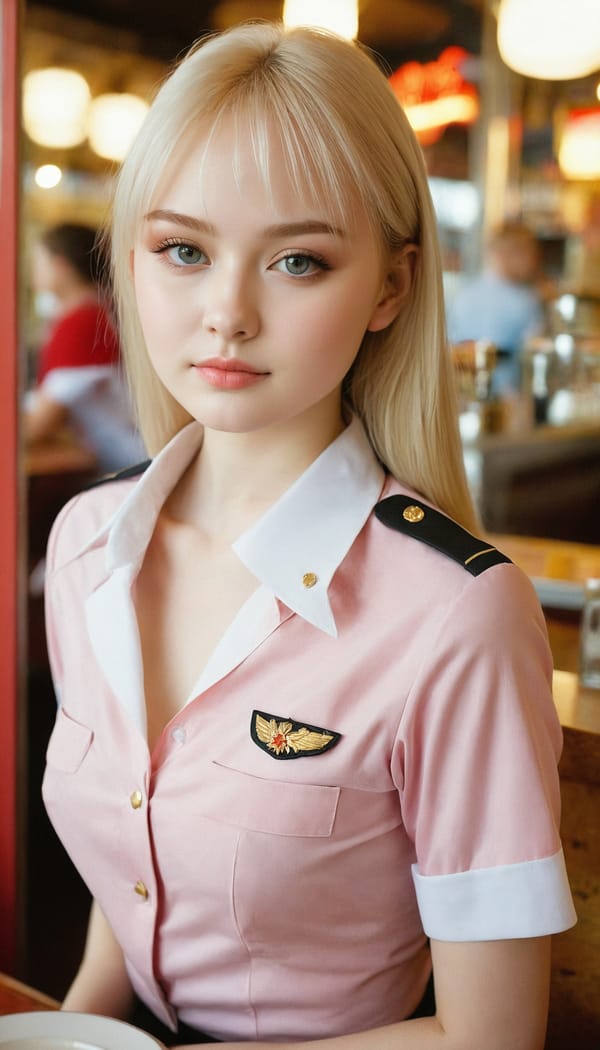 Tags: 21872187, SDXL
{"3": {"inputs": {"seed": 955232514709399, "steps": 64, "cfg": 5.58, "sampler_name": "dpmpp_2m", "scheduler": "karras", "denoise": 1.0, "model": ["27", 0], "positive": ["6", 0], "negative": ["7", 0], "latent_image": ["5", 0]}, "class_type": "KSampler"}, "4": {"inputs": {"ckpt_name": "juggernautxl.safetensors"}, "class_type": "CheckpointLoaderSimple"}, "5": {"inputs": {"width": 768, "height": 1344, "batch_size": 1}, "class_type": "EmptyLatentImage"}, "6": {"inputs": {"text": "18 year old girl, (russian:1.09), (double eyelids:0.95), (sexy lips:1.04), (seductive pose:1.05), (beautiful eyes:1.10), (pale skin:0.97), (seductive facial expression:1.04), (cute:1.10), (eyelashes:1.03), (blush:1.10), (temptress:1.06), (slim:1.02), (idol:0.97), (in a seductive pose:1.04), (large perky breasts:0.97), (cleavage:1.09), (thigh gap:1.07), (a waitress in uniform:1.05) working at a restaurant, (natural looking skin:1.03), (textured skin:1.06), (candid cinema:1.04), (skin fuzz:1.05), (film:1.04), (portra:1.09), (detailed skin:1.03), (soft lighting:1.08), (RAW:1.03)", "clip": ["27", 1]}, "class_type": "CLIPTextEncode"}, "7": {"inputs": {"text": "(worst quality:1.14), (open mouth:1.05), (twisted:1.13), (low resolution:1.11), (watermark:1.07), (distorted:1.06), (bad hands:1.08)", "clip": ["27", 1]}, "class_type": "CLIPTextEncode"}, "8": {"inputs": {"samples": ["3", 0], "vae": ["4", 2]}, "class_type": "VAEDecode"}, "25": {"inputs": {"lora_name": "nudify_xl.safetensors", "strength_model": 0.22, "strength_clip": 0.17, "model": ["4", 0], "clip": ["4", 1]}, "class_type": "LoraLoader"}, "26": {"inputs": {"lora_name": "shirtlift_SDXL_v2.safetensors", "strength_model": 0.06, "strength_clip": 0.09, "model": ["25", 0], "clip": ["25", 1]}, "class_type": "LoraLoader"}, "27": {"inputs": {"lora_name": "PerfectEyesXL.safetensors", "strength_model": 0.07, "strength_clip": 0.05, "model": ["26", 0], "clip": ["26", 1]}, "class_type": "LoraLoader"}, "30": {"inputs": {"model_name": "4x_NMKD-Superscale-SP_178000_G.pth"}, "class_type": "UpscaleModelLoader"}, "31": {"inputs": {"upscale_model": ["30", 0], "image": ["8", 0]}, "class_type": "ImageUpscaleWithModel"}, "32": {"inputs": {"upscale_method": "lanczos", "scale_by": 0.5, "image": ["31", 0]}, "class_type": "ImageScaleBy"}, "33": {"inputs": {"pixels": ["32", 0], "vae": ["4", 2]}, "class_type": "VAEEncode"}, "34": {"inputs": {"seed": 955232514709399, "steps": 64, "cfg": 5.58, "sampler_name": "dpmpp_2m", "scheduler": "karras", "denoise": 0.3, "model": ["27", 0], "positive": ["6", 0], "negative": ["7", 0], "latent_image": ["33", 0]}, "class_type": "KSampler"}, "36": {"inputs": {"samples": ["34", 0], "vae": ["4", 2]}, "class_type": "VAEDecode"}, "39": {"inputs": {"filename_prefix": "comfyapi-1728267950598", "images": ["36", 0]}, "class_type": "SaveImage"}}