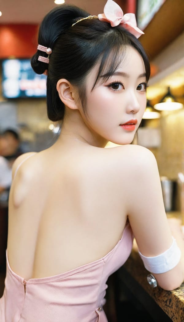 Tags: 21872187, SDXL
{"3": {"inputs": {"seed": 892622301405743, "steps": 32, "cfg": 6.55, "sampler_name": "dpmpp_2m", "scheduler": "karras", "denoise": 1.0, "model": ["27", 0], "positive": ["6", 0], "negative": ["7", 0], "latent_image": ["5", 0]}, "class_type": "KSampler"}, "4": {"inputs": {"ckpt_name": "leosamsHelloworldSDXL_helloworldSDXL32DPO.safetensors"}, "class_type": "CheckpointLoaderSimple"}, "5": {"inputs": {"width": 768, "height": 1344, "batch_size": 1}, "class_type": "EmptyLatentImage"}, "6": {"inputs": {"text": "26 year old girl, (chinese:1.14), (taiwanese:1.12), (eyelashes:1.03), (detailed face:1.07), (seductive facial expression:0.96), (temptress:1.08), (blush:1.04), (idol:1.12), (cute:1.11), (sexy lips:1.03), (double eyelids:0.97), (pale skin:1.09), (slim:0.96), (seductive pose:1.02), (on all fours:0.95), (spreading ass cheeks:1.14), (from behind:1.14), (backboob:1.08), (a waitress in uniform:1.05) working at a restaurant, (detailed skin:1.07), (textured skin:1.07), (soft lighting:1.05), (natural looking skin:1.01), (RAW:1.03), (candid cinema:1.05), (portra:1.07), (skin fuzz:1.02), (film:1.07)", "clip": ["27", 1]}, "class_type": "CLIPTextEncode"}, "7": {"inputs": {"text": "(bad hands:1.10), (twisted:1.06), (distorted:1.12), (watermark:1.11), (open mouth:1.14), (worst quality:1.11), (low resolution:1.07)", "clip": ["27", 1]}, "class_type": "CLIPTextEncode"}, "8": {"inputs": {"samples": ["3", 0], "vae": ["4", 2]}, "class_type": "VAEDecode"}, "25": {"inputs": {"lora_name": "nudify_xl.safetensors", "strength_model": 0.09, "strength_clip": 0.23, "model": ["4", 0], "clip": ["4", 1]}, "class_type": "LoraLoader"}, "26": {"inputs": {"lora_name": "shirtlift_SDXL_v2.safetensors", "strength_model": 0.06, "strength_clip": 0.06, "model": ["25", 0], "clip": ["25", 1]}, "class_type": "LoraLoader"}, "27": {"inputs": {"lora_name": "PerfectEyesXL.safetensors", "strength_model": 0.1, "strength_clip": 0.18, "model": ["26", 0], "clip": ["26", 1]}, "class_type": "LoraLoader"}, "30": {"inputs": {"model_name": "4x_NMKD-Superscale-SP_178000_G.pth"}, "class_type": "UpscaleModelLoader"}, "31": {"inputs": {"upscale_model": ["30", 0], "image": ["8", 0]}, "class_type": "ImageUpscaleWithModel"}, "32": {"inputs": {"upscale_method": "lanczos", "scale_by": 0.5, "image": ["31", 0]}, "class_type": "ImageScaleBy"}, "33": {"inputs": {"pixels": ["32", 0], "vae": ["4", 2]}, "class_type": "VAEEncode"}, "34": {"inputs": {"seed": 892622301405743, "steps": 32, "cfg": 6.55, "sampler_name": "dpmpp_2m", "scheduler": "karras", "denoise": 0.3, "model": ["27", 0], "positive": ["6", 0], "negative": ["7", 0], "latent_image": ["33", 0]}, "class_type": "KSampler"}, "36": {"inputs": {"samples": ["34", 0], "vae": ["4", 2]}, "class_type": "VAEDecode"}, "39": {"inputs": {"filename_prefix": "comfyapi-1707904578040", "images": ["36", 0]}, "class_type": "SaveImage"}}