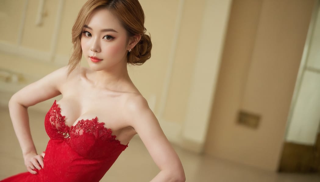 Tags: 21872187, SDXL
{"3": {"inputs": {"seed": 288777640623530, "steps": 64, "cfg": 5.67, "sampler_name": "dpmpp_2m", "scheduler": "karras", "denoise": 1.0, "model": ["27", 0], "positive": ["6", 0], "negative": ["7", 0], "latent_image": ["5", 0]}, "class_type": "KSampler"}, "4": {"inputs": {"ckpt_name": "juggernautxl.safetensors"}, "class_type": "CheckpointLoaderSimple"}, "5": {"inputs": {"width": 1344, "height": 768, "batch_size": 1}, "class_type": "EmptyLatentImage"}, "6": {"inputs": {"text": "25 year old girl, (idol:1.14), (slim:1.10), (seductive pose:1.11), (cute:0.98), (temptress:0.98), (seductive facial expression:0.96), (sexy lips:1.07), (beautiful eyes:1.14), (eyelashes:1.00), (double eyelids:1.09), (blush:0.98), (pale skin:1.00), (on all fours:1.06), (spreading ass cheeks:1.02), (from behind:0.97), (backboob:1.11), (wearing a low-cut red dress:1.09) at a ballroom, (film:1.04), (skin fuzz:1.07), (textured skin:1.09), (soft lighting:1.04), (natural looking skin:1.01), (candid cinema:1.07), (RAW:1.05), (portra:1.01), (detailed skin:1.00)", "clip": ["27", 1]}, "class_type": "CLIPTextEncode"}, "7": {"inputs": {"text": "(worst quality:1.06), (distorted:1.12), (low resolution:1.06), (twisted:1.07), (open mouth:1.08), (bad hands:1.05), (watermark:1.07)", "clip": ["27", 1]}, "class_type": "CLIPTextEncode"}, "8": {"inputs": {"samples": ["3", 0], "vae": ["4", 2]}, "class_type": "VAEDecode"}, "25": {"inputs": {"lora_name": "nudify_xl.safetensors", "strength_model": 0.22, "strength_clip": 0.32, "model": ["4", 0], "clip": ["4", 1]}, "class_type": "LoraLoader"}, "26": {"inputs": {"lora_name": "shirtlift_SDXL_v2.safetensors", "strength_model": 0.05, "strength_clip": 0.01, "model": ["25", 0], "clip": ["25", 1]}, "class_type": "LoraLoader"}, "27": {"inputs": {"lora_name": "PerfectEyesXL.safetensors", "strength_model": 0.04, "strength_clip": 0.06, "model": ["26", 0], "clip": ["26", 1]}, "class_type": "LoraLoader"}, "30": {"inputs": {"model_name": "4x_NMKD-Superscale-SP_178000_G.pth"}, "class_type": "UpscaleModelLoader"}, "31": {"inputs": {"upscale_model": ["30", 0], "image": ["8", 0]}, "class_type": "ImageUpscaleWithModel"}, "32": {"inputs": {"upscale_method": "lanczos", "scale_by": 0.5, "image": ["31", 0]}, "class_type": "ImageScaleBy"}, "33": {"inputs": {"pixels": ["32", 0], "vae": ["4", 2]}, "class_type": "VAEEncode"}, "34": {"inputs": {"seed": 288777640623530, "steps": 64, "cfg": 5.67, "sampler_name": "dpmpp_2m", "scheduler": "karras", "denoise": 0.3, "model": ["27", 0], "positive": ["6", 0], "negative": ["7", 0], "latent_image": ["33", 0]}, "class_type": "KSampler"}, "36": {"inputs": {"samples": ["34", 0], "vae": ["4", 2]}, "class_type": "VAEDecode"}, "39": {"inputs": {"filename_prefix": "comfyapi-1735604679183", "images": ["36", 0]}, "class_type": "SaveImage"}}