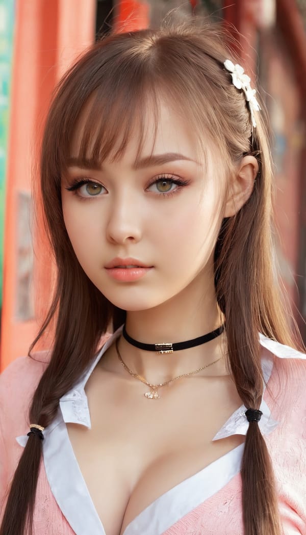 Tags: 21872187, SDXL
{"3": {"inputs": {"seed": 820145721479873, "steps": 32, "cfg": 5.58, "sampler_name": "dpmpp_2m", "scheduler": "karras", "denoise": 1.0, "model": ["27", 0], "positive": ["6", 0], "negative": ["7", 0], "latent_image": ["5", 0]}, "class_type": "KSampler"}, "4": {"inputs": {"ckpt_name": "juggernautxl.safetensors"}, "class_type": "CheckpointLoaderSimple"}, "5": {"inputs": {"width": 768, "height": 1344, "batch_size": 1}, "class_type": "EmptyLatentImage"}, "6": {"inputs": {"text": "26 year old girl, (russian:1.10), (idol:1.08), (temptress:0.97), (cute:1.10), (detailed face:1.07), (seductive pose:1.05), (eyelashes:0.99), (slim:1.09), (double eyelids:1.06), (seductive facial expression:1.03), (sexy lips:1.03), (blush:1.08), (in a seductive pose:1.03), (large perky breasts:1.14), (cleavage:1.01), (thigh gap:0.95), (school uniform:0.99), choker, busy street, (skin fuzz:1.02), (natural looking skin:1.07), (film:1.00), (detailed skin:1.01), (soft lighting:1.07), (portra:1.04), (RAW:1.08), (candid cinema:1.03), (textured skin:1.02)", "clip": ["27", 1]}, "class_type": "CLIPTextEncode"}, "7": {"inputs": {"text": "(watermark:1.05), (bad hands:1.13), (twisted:1.07), (worst quality:1.05), (distorted:1.07), (open mouth:1.08), (low resolution:1.10)", "clip": ["27", 1]}, "class_type": "CLIPTextEncode"}, "8": {"inputs": {"samples": ["3", 0], "vae": ["4", 2]}, "class_type": "VAEDecode"}, "25": {"inputs": {"lora_name": "nudify_xl.safetensors", "strength_model": 0.28, "strength_clip": 0.3, "model": ["4", 0], "clip": ["4", 1]}, "class_type": "LoraLoader"}, "26": {"inputs": {"lora_name": "shirtlift_SDXL_v2.safetensors", "strength_model": 0.04, "strength_clip": 0.16, "model": ["25", 0], "clip": ["25", 1]}, "class_type": "LoraLoader"}, "27": {"inputs": {"lora_name": "PerfectEyesXL.safetensors", "strength_model": 0.12, "strength_clip": 0.04, "model": ["26", 0], "clip": ["26", 1]}, "class_type": "LoraLoader"}, "30": {"inputs": {"model_name": "4x_NMKD-Superscale-SP_178000_G.pth"}, "class_type": "UpscaleModelLoader"}, "31": {"inputs": {"upscale_model": ["30", 0], "image": ["8", 0]}, "class_type": "ImageUpscaleWithModel"}, "32": {"inputs": {"upscale_method": "lanczos", "scale_by": 0.5, "image": ["31", 0]}, "class_type": "ImageScaleBy"}, "33": {"inputs": {"pixels": ["32", 0], "vae": ["4", 2]}, "class_type": "VAEEncode"}, "34": {"inputs": {"seed": 820145721479873, "steps": 32, "cfg": 5.58, "sampler_name": "dpmpp_2m", "scheduler": "karras", "denoise": 0.3, "model": ["27", 0], "positive": ["6", 0], "negative": ["7", 0], "latent_image": ["33", 0]}, "class_type": "KSampler"}, "36": {"inputs": {"samples": ["34", 0], "vae": ["4", 2]}, "class_type": "VAEDecode"}, "39": {"inputs": {"filename_prefix": "comfyapi-1734081512990", "images": ["36", 0]}, "class_type": "SaveImage"}}