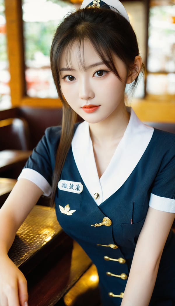 Tags: 21872187, SDXL
{"3": {"inputs": {"seed": 188276203081616, "steps": 32, "cfg": 7.1, "sampler_name": "dpmpp_2m", "scheduler": "karras", "denoise": 1.0, "model": ["27", 0], "positive": ["6", 0], "negative": ["7", 0], "latent_image": ["5", 0]}, "class_type": "KSampler"}, "4": {"inputs": {"ckpt_name": "leosamsHelloworldSDXL_helloworldSDXL32DPO.safetensors"}, "class_type": "CheckpointLoaderSimple"}, "5": {"inputs": {"width": 768, "height": 1344, "batch_size": 1}, "class_type": "EmptyLatentImage"}, "6": {"inputs": {"text": "21 year old girl, (chinese:1.13), (detailed face:1.14), (seductive pose:0.99), (cute:1.00), (temptress:1.05), (seductive facial expression:1.01), (slim:1.01), (eyelashes:0.96), (pale skin:1.02), (idol:1.12), (double eyelids:1.10), (beautiful eyes:1.05), (sexy lips:0.95), (in a seductive pose:1.03), (large perky breasts:0.99), (cleavage:1.01), (thigh gap:0.98), (a waitress in uniform:1.04) working at a restaurant, (portra:1.09), (skin fuzz:1.01), (RAW:1.02), (candid cinema:1.07), (detailed skin:1.04), (natural looking skin:1.09), (film:1.05), (textured skin:1.01), (soft lighting:1.01)", "clip": ["27", 1]}, "class_type": "CLIPTextEncode"}, "7": {"inputs": {"text": "(worst quality:1.14), (bad hands:1.10), (distorted:1.07), (open mouth:1.14), (watermark:1.07), (twisted:1.05), (low resolution:1.05)", "clip": ["27", 1]}, "class_type": "CLIPTextEncode"}, "8": {"inputs": {"samples": ["3", 0], "vae": ["4", 2]}, "class_type": "VAEDecode"}, "25": {"inputs": {"lora_name": "nudify_xl.safetensors", "strength_model": 0.36, "strength_clip": 0.08, "model": ["4", 0], "clip": ["4", 1]}, "class_type": "LoraLoader"}, "26": {"inputs": {"lora_name": "shirtlift_SDXL_v2.safetensors", "strength_model": 0.11, "strength_clip": 0.04, "model": ["25", 0], "clip": ["25", 1]}, "class_type": "LoraLoader"}, "27": {"inputs": {"lora_name": "PerfectEyesXL.safetensors", "strength_model": 0.12, "strength_clip": 0.18, "model": ["26", 0], "clip": ["26", 1]}, "class_type": "LoraLoader"}, "30": {"inputs": {"model_name": "4x_NMKD-Superscale-SP_178000_G.pth"}, "class_type": "UpscaleModelLoader"}, "31": {"inputs": {"upscale_model": ["30", 0], "image": ["8", 0]}, "class_type": "ImageUpscaleWithModel"}, "32": {"inputs": {"upscale_method": "lanczos", "scale_by": 0.5, "image": ["31", 0]}, "class_type": "ImageScaleBy"}, "33": {"inputs": {"pixels": ["32", 0], "vae": ["4", 2]}, "class_type": "VAEEncode"}, "34": {"inputs": {"seed": 188276203081616, "steps": 32, "cfg": 7.1, "sampler_name": "dpmpp_2m", "scheduler": "karras", "denoise": 0.3, "model": ["27", 0], "positive": ["6", 0], "negative": ["7", 0], "latent_image": ["33", 0]}, "class_type": "KSampler"}, "36": {"inputs": {"samples": ["34", 0], "vae": ["4", 2]}, "class_type": "VAEDecode"}, "39": {"inputs": {"filename_prefix": "comfyapi-1707929305440", "images": ["36", 0]}, "class_type": "SaveImage"}}