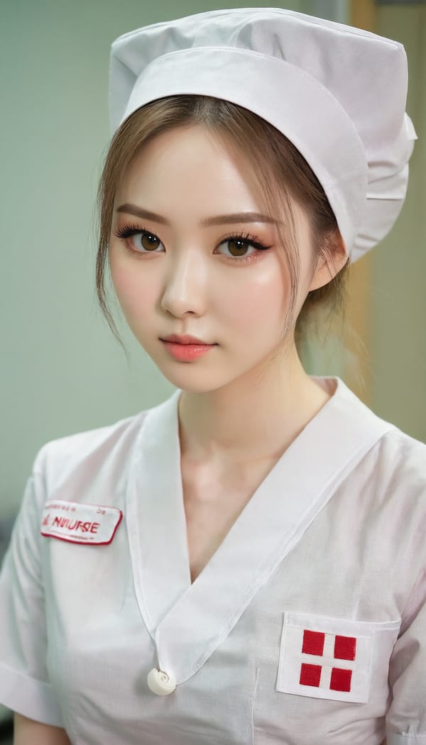 Tags: 21872187, SDXL
{"3": {"inputs": {"seed": 951578510649534, "steps": 32, "cfg": 7.54, "sampler_name": "dpmpp_2m", "scheduler": "karras", "denoise": 1.0, "model": ["27", 0], "positive": ["6", 0], "negative": ["7", 0], "latent_image": ["5", 0]}, "class_type": "KSampler"}, "4": {"inputs": {"ckpt_name": "juggernautxl.safetensors"}, "class_type": "CheckpointLoaderSimple"}, "5": {"inputs": {"width": 768, "height": 1344, "batch_size": 1}, "class_type": "EmptyLatentImage"}, "6": {"inputs": {"text": "23 year old girl, (russian:0.95), (japanese:0.96), (cute:1.11), (seductive pose:0.96), (pale skin:1.08), (blush:1.05), (eyelashes:1.04), (temptress:0.99), (detailed face:1.09), (idol:1.01), (beautiful eyes:1.01), (double eyelids:0.95), (sexy lips:0.98), (seductive facial expression:1.08), (slim:1.09), (in a seductive pose:1.00), (large perky breasts:1.04), (cleavage:1.00), (thigh gap:1.05), (nurse in uniform:1.14) working in a hospital ward, (film:1.01), (skin fuzz:1.07), (textured skin:1.01), (detailed skin:1.04), (candid cinema:1.09), (portra:1.00), (RAW:1.06), (natural looking skin:1.06), (soft lighting:1.01)", "clip": ["27", 1]}, "class_type": "CLIPTextEncode"}, "7": {"inputs": {"text": "(worst quality:1.08), (bad hands:1.07), (low resolution:1.10), (twisted:1.07), (watermark:1.13), (open mouth:1.08), (distorted:1.05)", "clip": ["27", 1]}, "class_type": "CLIPTextEncode"}, "8": {"inputs": {"samples": ["3", 0], "vae": ["4", 2]}, "class_type": "VAEDecode"}, "25": {"inputs": {"lora_name": "nudify_xl.safetensors", "strength_model": 0.3, "strength_clip": 0.01, "model": ["4", 0], "clip": ["4", 1]}, "class_type": "LoraLoader"}, "26": {"inputs": {"lora_name": "shirtlift_SDXL_v2.safetensors", "strength_model": 0.11, "strength_clip": 0.03, "model": ["25", 0], "clip": ["25", 1]}, "class_type": "LoraLoader"}, "27": {"inputs": {"lora_name": "PerfectEyesXL.safetensors", "strength_model": 0.13, "strength_clip": 0.0, "model": ["26", 0], "clip": ["26", 1]}, "class_type": "LoraLoader"}, "30": {"inputs": {"model_name": "4x_NMKD-Superscale-SP_178000_G.pth"}, "class_type": "UpscaleModelLoader"}, "31": {"inputs": {"upscale_model": ["30", 0], "image": ["8", 0]}, "class_type": "ImageUpscaleWithModel"}, "32": {"inputs": {"upscale_method": "lanczos", "scale_by": 0.5, "image": ["31", 0]}, "class_type": "ImageScaleBy"}, "33": {"inputs": {"pixels": ["32", 0], "vae": ["4", 2]}, "class_type": "VAEEncode"}, "34": {"inputs": {"seed": 951578510649534, "steps": 32, "cfg": 7.54, "sampler_name": "dpmpp_2m", "scheduler": "karras", "denoise": 0.3, "model": ["27", 0], "positive": ["6", 0], "negative": ["7", 0], "latent_image": ["33", 0]}, "class_type": "KSampler"}, "36": {"inputs": {"samples": ["34", 0], "vae": ["4", 2]}, "class_type": "VAEDecode"}, "39": {"inputs": {"filename_prefix": "comfyapi-1713305259769", "images": ["36", 0]}, "class_type": "SaveImage"}}