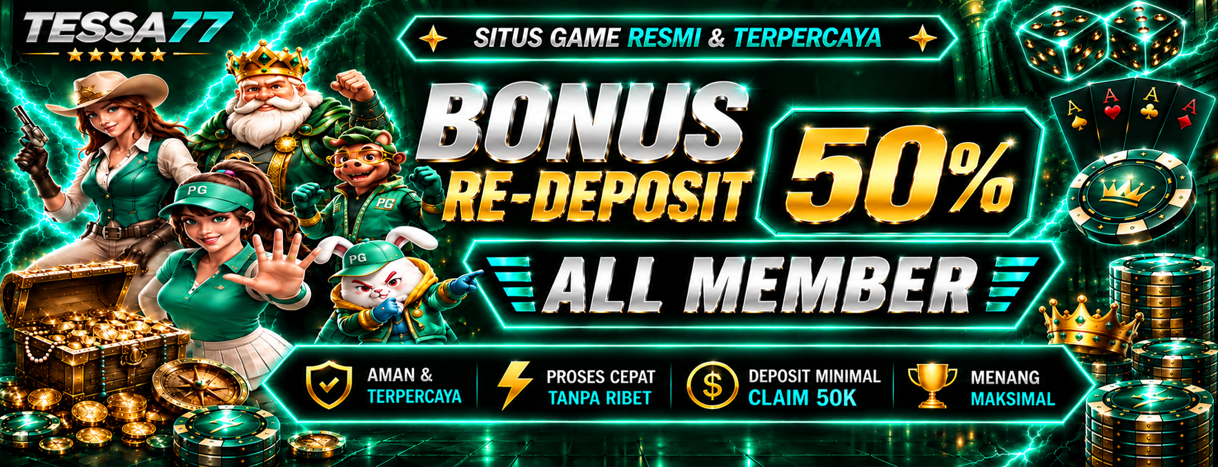 Bonus Re-Deposit ALL MEMBER 50%