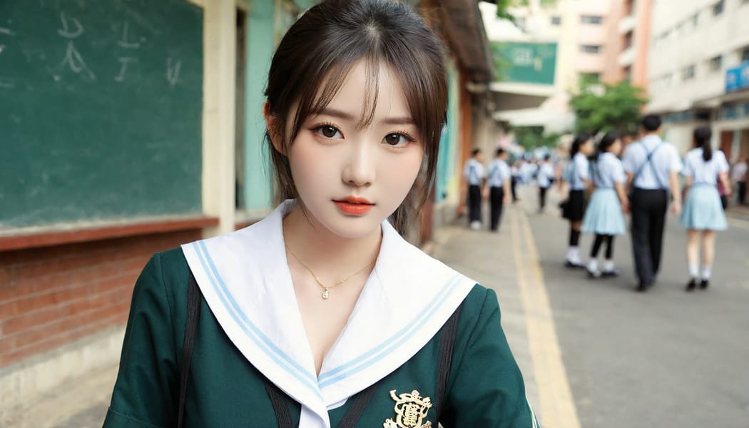 Tags: 21872187, SDXL
{"3": {"inputs": {"seed": 821340455186741, "steps": 32, "cfg": 5.95, "sampler_name": "dpmpp_2m", "scheduler": "karras", "denoise": 1.0, "model": ["27", 0], "positive": ["6", 0], "negative": ["7", 0], "latent_image": ["5", 0]}, "class_type": "KSampler"}, "4": {"inputs": {"ckpt_name": "leosamsHelloworldSDXL_helloworldSDXL32DPO.safetensors"}, "class_type": "CheckpointLoaderSimple"}, "5": {"inputs": {"width": 1344, "height": 768, "batch_size": 1}, "class_type": "EmptyLatentImage"}, "6": {"inputs": {"text": "28 year old girl, (chinese:1.13), (korean:1.09), (irish:1.07), (beautiful eyes:1.07), (idol:1.04), (cute:0.98), (seductive pose:1.14), (eyelashes:1.04), (temptress:1.07), (sexy lips:1.07), (double eyelids:1.12), (detailed face:0.97), (pale skin:1.10), (seductive facial expression:0.96), (blush:1.01), (in a seductive pose:0.98), (large perky breasts:1.04), (cleavage:1.00), (thigh gap:1.11), (school uniform:1.12), choker, busy street, (natural looking skin:1.00), (film:1.02), (textured skin:1.03), (soft lighting:1.05), (candid cinema:1.07), (detailed skin:1.05), (portra:1.02), (skin fuzz:1.09), (RAW:1.03)", "clip": ["27", 1]}, "class_type": "CLIPTextEncode"}, "7": {"inputs": {"text": "(open mouth:1.11), (distorted:1.06), (low resolution:1.08), (twisted:1.10), (bad hands:1.12), (worst quality:1.06), (watermark:1.11)", "clip": ["27", 1]}, "class_type": "CLIPTextEncode"}, "8": {"inputs": {"samples": ["3", 0], "vae": ["4", 2]}, "class_type": "VAEDecode"}, "25": {"inputs": {"lora_name": "nudify_xl.safetensors", "strength_model": 0.38, "strength_clip": 0.28, "model": ["4", 0], "clip": ["4", 1]}, "class_type": "LoraLoader"}, "26": {"inputs": {"lora_name": "shirtlift_SDXL_v2.safetensors", "strength_model": 0.12, "strength_clip": 0.15, "model": ["25", 0], "clip": ["25", 1]}, "class_type": "LoraLoader"}, "27": {"inputs": {"lora_name": "PerfectEyesXL.safetensors", "strength_model": 0.08, "strength_clip": 0.18, "model": ["26", 0], "clip": ["26", 1]}, "class_type": "LoraLoader"}, "30": {"inputs": {"model_name": "4x_NMKD-Superscale-SP_178000_G.pth"}, "class_type": "UpscaleModelLoader"}, "31": {"inputs": {"upscale_model": ["30", 0], "image": ["8", 0]}, "class_type": "ImageUpscaleWithModel"}, "32": {"inputs": {"upscale_method": "lanczos", "scale_by": 0.5, "image": ["31", 0]}, "class_type": "ImageScaleBy"}, "33": {"inputs": {"pixels": ["32", 0], "vae": ["4", 2]}, "class_type": "VAEEncode"}, "34": {"inputs": {"seed": 821340455186741, "steps": 32, "cfg": 5.95, "sampler_name": "dpmpp_2m", "scheduler": "karras", "denoise": 0.3, "model": ["27", 0], "positive": ["6", 0], "negative": ["7", 0], "latent_image": ["33", 0]}, "class_type": "KSampler"}, "36": {"inputs": {"samples": ["34", 0], "vae": ["4", 2]}, "class_type": "VAEDecode"}, "39": {"inputs": {"filename_prefix": "comfyapi-1708274116037", "images": ["36", 0]}, "class_type": "SaveImage"}}