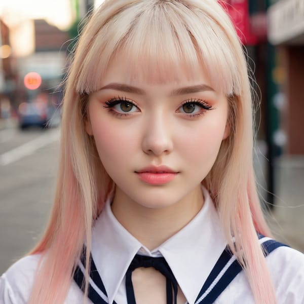 Tags: 21872187, SDXL
{"3": {"inputs": {"seed": 757266163762555, "steps": 32, "cfg": 7.41, "sampler_name": "dpmpp_2m", "scheduler": "karras", "denoise": 1.0, "model": ["27", 0], "positive": ["6", 0], "negative": ["7", 0], "latent_image": ["5", 0]}, "class_type": "KSampler"}, "4": {"inputs": {"ckpt_name": "juggernautxl.safetensors"}, "class_type": "CheckpointLoaderSimple"}, "5": {"inputs": {"width": 1024, "height": 1024, "batch_size": 1}, "class_type": "EmptyLatentImage"}, "6": {"inputs": {"text": "18 year old girl, (cute:1.06), (blush:1.04), (pale skin:1.00), (slim:1.00), (eyelashes:1.10), (detailed face:1.05), (sexy lips:1.09), (idol:1.11), (seductive pose:0.98), (double eyelids:0.97), (temptress:1.07), (seductive facial expression:1.10), (in a seductive pose:1.14), (large perky breasts:1.12), (cleavage:0.95), (thigh gap:1.00), (school uniform:1.02), choker, busy street, (soft lighting:1.09), (detailed skin:1.02), (skin fuzz:1.01), (film:1.08), (portra:1.03), (natural looking skin:1.00), (RAW:1.04), (textured skin:1.03), (candid cinema:1.03)", "clip": ["27", 1]}, "class_type": "CLIPTextEncode"}, "7": {"inputs": {"text": "(distorted:1.09), (worst quality:1.07), (twisted:1.12), (low resolution:1.09), (open mouth:1.10), (bad hands:1.11), (watermark:1.06)", "clip": ["27", 1]}, "class_type": "CLIPTextEncode"}, "8": {"inputs": {"samples": ["3", 0], "vae": ["4", 2]}, "class_type": "VAEDecode"}, "25": {"inputs": {"lora_name": "nudify_xl.safetensors", "strength_model": 0.25, "strength_clip": 0.0, "model": ["4", 0], "clip": ["4", 1]}, "class_type": "LoraLoader"}, "26": {"inputs": {"lora_name": "shirtlift_SDXL_v2.safetensors", "strength_model": 0.11, "strength_clip": 0.05, "model": ["25", 0], "clip": ["25", 1]}, "class_type": "LoraLoader"}, "27": {"inputs": {"lora_name": "PerfectEyesXL.safetensors", "strength_model": 0.13, "strength_clip": 0.13, "model": ["26", 0], "clip": ["26", 1]}, "class_type": "LoraLoader"}, "30": {"inputs": {"model_name": "4x_NMKD-Superscale-SP_178000_G.pth"}, "class_type": "UpscaleModelLoader"}, "31": {"inputs": {"upscale_model": ["30", 0], "image": ["8", 0]}, "class_type": "ImageUpscaleWithModel"}, "32": {"inputs": {"upscale_method": "lanczos", "scale_by": 0.5, "image": ["31", 0]}, "class_type": "ImageScaleBy"}, "33": {"inputs": {"pixels": ["32", 0], "vae": ["4", 2]}, "class_type": "VAEEncode"}, "34": {"inputs": {"seed": 757266163762555, "steps": 32, "cfg": 7.41, "sampler_name": "dpmpp_2m", "scheduler": "karras", "denoise": 0.3, "model": ["27", 0], "positive": ["6", 0], "negative": ["7", 0], "latent_image": ["33", 0]}, "class_type": "KSampler"}, "36": {"inputs": {"samples": ["34", 0], "vae": ["4", 2]}, "class_type": "VAEDecode"}, "39": {"inputs": {"filename_prefix": "comfyapi-1724126706777", "images": ["36", 0]}, "class_type": "SaveImage"}}