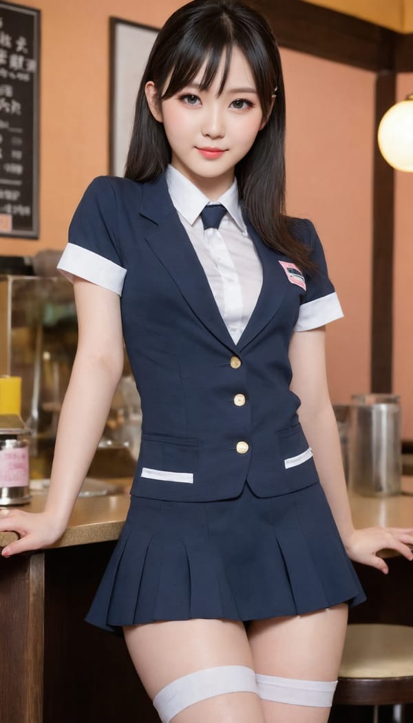 Tags: 21872187, SDXL
{"3": {"inputs": {"seed": 588685298763823, "steps": 32, "cfg": 5.06, "sampler_name": "dpmpp_2m", "scheduler": "karras", "denoise": 1.0, "model": ["27", 0], "positive": ["6", 0], "negative": ["7", 0], "latent_image": ["5", 0]}, "class_type": "KSampler"}, "4": {"inputs": {"ckpt_name": "juggernautXL_v8Rundiffusion.safetensors"}, "class_type": "CheckpointLoaderSimple"}, "5": {"inputs": {"width": 768, "height": 1344, "batch_size": 1}, "class_type": "EmptyLatentImage"}, "6": {"inputs": {"text": "20 year old girl, (japanese:1.10), (idol:0.98), (seductive pose:1.04), (blush:1.11), (temptress:1.10), (pale skin:0.98), (eyelashes:1.03), (detailed face:1.10), (beautiful eyes:1.11), (slim:1.13), (cute:1.05), (seductive facial expression:0.96), (double eyelids:1.04), (sexy lips:1.04), (perky ass:0.97), (exposed ass:1.07), (looking back:1.11), (sexy ass:1.03), (thigh gap:1.05), (a waitress in uniform:0.98) working at a restaurant, (detailed skin:1.03), (soft lighting:1.07), (skin fuzz:1.08), (film:1.02), (textured skin:1.06), (natural looking skin:1.06), (RAW:1.01), (candid cinema:1.02), (portra:1.00)", "clip": ["27", 1]}, "class_type": "CLIPTextEncode"}, "7": {"inputs": {"text": "(twisted:1.13), (open mouth:1.07), (low resolution:1.11), (distorted:1.08), (bad hands:1.07), (watermark:1.08), (worst quality:1.07)", "clip": ["27", 1]}, "class_type": "CLIPTextEncode"}, "8": {"inputs": {"samples": ["3", 0], "vae": ["4", 2]}, "class_type": "VAEDecode"}, "25": {"inputs": {"lora_name": "nudify_xl.safetensors", "strength_model": 0.01, "strength_clip": 0.12, "model": ["4", 0], "clip": ["4", 1]}, "class_type": "LoraLoader"}, "26": {"inputs": {"lora_name": "shirtlift_SDXL_v2.safetensors", "strength_model": 0.09, "strength_clip": 0.1, "model": ["25", 0], "clip": ["25", 1]}, "class_type": "LoraLoader"}, "27": {"inputs": {"lora_name": "PerfectEyesXL.safetensors", "strength_model": 0.0, "strength_clip": 0.05, "model": ["26", 0], "clip": ["26", 1]}, "class_type": "LoraLoader"}, "30": {"inputs": {"model_name": "4x_NMKD-Superscale-SP_178000_G.pth"}, "class_type": "UpscaleModelLoader"}, "31": {"inputs": {"upscale_model": ["30", 0], "image": ["8", 0]}, "class_type": "ImageUpscaleWithModel"}, "32": {"inputs": {"upscale_method": "lanczos", "scale_by": 0.5, "image": ["31", 0]}, "class_type": "ImageScaleBy"}, "33": {"inputs": {"pixels": ["32", 0], "vae": ["4", 2]}, "class_type": "VAEEncode"}, "34": {"inputs": {"seed": 588685298763823, "steps": 32, "cfg": 5.06, "sampler_name": "dpmpp_2m", "scheduler": "karras", "denoise": 0.3, "model": ["27", 0], "positive": ["6", 0], "negative": ["7", 0], "latent_image": ["33", 0]}, "class_type": "KSampler"}, "36": {"inputs": {"samples": ["34", 0], "vae": ["4", 2]}, "class_type": "VAEDecode"}, "39": {"inputs": {"filename_prefix": "comfyapi-1708179559240", "images": ["36", 0]}, "class_type": "SaveImage"}}