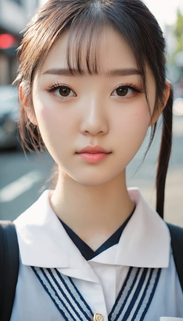 Tags: 21872187, SDXL
{"3": {"inputs": {"seed": 602074543565723, "steps": 64, "cfg": 5.47, "sampler_name": "dpmpp_2m", "scheduler": "karras", "denoise": 1.0, "model": ["27", 0], "positive": ["6", 0], "negative": ["7", 0], "latent_image": ["5", 0]}, "class_type": "KSampler"}, "4": {"inputs": {"ckpt_name": "juggernautxl.safetensors"}, "class_type": "CheckpointLoaderSimple"}, "5": {"inputs": {"width": 768, "height": 1344, "batch_size": 1}, "class_type": "EmptyLatentImage"}, "6": {"inputs": {"text": "19 year old girl, (japanese:1.00), (korean:1.11), (detailed face:1.09), (idol:1.00), (eyelashes:1.02), (cute:1.13), (slim:1.07), (blush:1.03), (double eyelids:1.00), (seductive facial expression:1.12), (sexy lips:0.98), (beautiful eyes:1.04), (pale skin:1.11), (seductive pose:1.14), (perky ass:1.09), (exposed ass:1.14), (looking back:1.06), (sexy ass:0.99), (thigh gap:1.06), (school uniform:1.01), choker, busy street, (film:1.00), (RAW:1.03), (detailed skin:1.03), (skin fuzz:1.00), (soft lighting:1.06), (candid cinema:1.06), (textured skin:1.03), (natural looking skin:1.02), (portra:1.03)", "clip": ["27", 1]}, "class_type": "CLIPTextEncode"}, "7": {"inputs": {"text": "(open mouth:1.05), (twisted:1.10), (bad hands:1.10), (distorted:1.12), (watermark:1.09), (worst quality:1.05)", "clip": ["27", 1]}, "class_type": "CLIPTextEncode"}, "8": {"inputs": {"samples": ["3", 0], "vae": ["4", 2]}, "class_type": "VAEDecode"}, "25": {"inputs": {"lora_name": "nudify_xl.safetensors", "strength_model": 0.29, "strength_clip": 0.21, "model": ["4", 0], "clip": ["4", 1]}, "class_type": "LoraLoader"}, "26": {"inputs": {"lora_name": "shirtlift_SDXL_v2.safetensors", "strength_model": 0.02, "strength_clip": 0.01, "model": ["25", 0], "clip": ["25", 1]}, "class_type": "LoraLoader"}, "27": {"inputs": {"lora_name": "PerfectEyesXL.safetensors", "strength_model": 0.06, "strength_clip": 0.19, "model": ["26", 0], "clip": ["26", 1]}, "class_type": "LoraLoader"}, "30": {"inputs": {"model_name": "4x_NMKD-Superscale-SP_178000_G.pth"}, "class_type": "UpscaleModelLoader"}, "31": {"inputs": {"upscale_model": ["30", 0], "image": ["8", 0]}, "class_type": "ImageUpscaleWithModel"}, "32": {"inputs": {"upscale_method": "lanczos", "scale_by": 0.5, "image": ["31", 0]}, "class_type": "ImageScaleBy"}, "33": {"inputs": {"pixels": ["32", 0], "vae": ["4", 2]}, "class_type": "VAEEncode"}, "34": {"inputs": {"seed": 602074543565723, "steps": 64, "cfg": 5.47, "sampler_name": "dpmpp_2m", "scheduler": "karras", "denoise": 0.3, "model": ["27", 0], "positive": ["6", 0], "negative": ["7", 0], "latent_image": ["33", 0]}, "class_type": "KSampler"}, "36": {"inputs": {"samples": ["34", 0], "vae": ["4", 2]}, "class_type": "VAEDecode"}, "39": {"inputs": {"filename_prefix": "comfyapi-1713211240900", "images": ["36", 0]}, "class_type": "SaveImage"}}