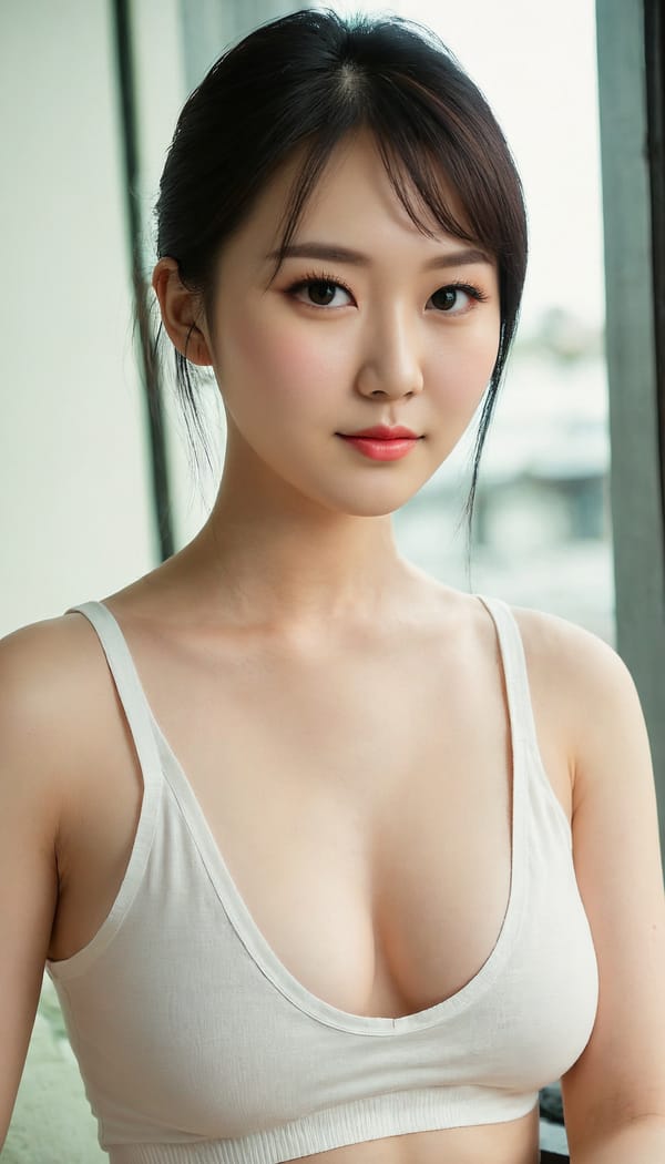 Tags: 21872187, SDXL
{"3": {"inputs": {"seed": 887725426831794, "steps": 32, "cfg": 7.22, "sampler_name": "dpmpp_2m", "scheduler": "karras", "denoise": 1.0, "model": ["27", 0], "positive": ["6", 0], "negative": ["7", 0], "latent_image": ["5", 0]}, "class_type": "KSampler"}, "4": {"inputs": {"ckpt_name": "juggernautXL_v8Rundiffusion.safetensors"}, "class_type": "CheckpointLoaderSimple"}, "5": {"inputs": {"width": 768, "height": 1344, "batch_size": 1}, "class_type": "EmptyLatentImage"}, "6": {"inputs": {"text": "27 year old girl, (irish:1.05), (chinese:0.95), (idol:1.08), (beautiful eyes:1.12), (slim:1.03), (pale skin:1.05), (detailed face:1.03), (seductive pose:1.07), (sexy lips:1.09), (eyelashes:1.10), (cute:1.02), (seductive facial expression:1.13), (double eyelids:0.98), (temptress:1.11), (blush:0.95), (in a seductive pose:1.09), (large perky breasts:0.95), (cleavage:1.02), (thigh gap:0.96), (white tanktop:1.10), busy street, (film:1.02), (portra:1.03), (soft lighting:1.05), (detailed skin:1.06), (skin fuzz:1.02), (textured skin:1.06), (candid cinema:1.08), (natural looking skin:1.00), (RAW:1.03)", "clip": ["27", 1]}, "class_type": "CLIPTextEncode"}, "7": {"inputs": {"text": "(bad hands:1.11), (distorted:1.06), (open mouth:1.09), (twisted:1.12), (watermark:1.11), (low resolution:1.10), (worst quality:1.11)", "clip": ["27", 1]}, "class_type": "CLIPTextEncode"}, "8": {"inputs": {"samples": ["3", 0], "vae": ["4", 2]}, "class_type": "VAEDecode"}, "25": {"inputs": {"lora_name": "nudify_xl.safetensors", "strength_model": 0.19, "strength_clip": 0.07, "model": ["4", 0], "clip": ["4", 1]}, "class_type": "LoraLoader"}, "26": {"inputs": {"lora_name": "shirtlift_SDXL_v2.safetensors", "strength_model": 0.17, "strength_clip": 0.01, "model": ["25", 0], "clip": ["25", 1]}, "class_type": "LoraLoader"}, "27": {"inputs": {"lora_name": "PerfectEyesXL.safetensors", "strength_model": 0.12, "strength_clip": 0.04, "model": ["26", 0], "clip": ["26", 1]}, "class_type": "LoraLoader"}, "30": {"inputs": {"model_name": "4x_NMKD-Superscale-SP_178000_G.pth"}, "class_type": "UpscaleModelLoader"}, "31": {"inputs": {"upscale_model": ["30", 0], "image": ["8", 0]}, "class_type": "ImageUpscaleWithModel"}, "32": {"inputs": {"upscale_method": "lanczos", "scale_by": 0.5, "image": ["31", 0]}, "class_type": "ImageScaleBy"}, "33": {"inputs": {"pixels": ["32", 0], "vae": ["4", 2]}, "class_type": "VAEEncode"}, "34": {"inputs": {"seed": 887725426831794, "steps": 32, "cfg": 7.22, "sampler_name": "dpmpp_2m", "scheduler": "karras", "denoise": 0.3, "model": ["27", 0], "positive": ["6", 0], "negative": ["7", 0], "latent_image": ["33", 0]}, "class_type": "KSampler"}, "36": {"inputs": {"samples": ["34", 0], "vae": ["4", 2]}, "class_type": "VAEDecode"}, "39": {"inputs": {"filename_prefix": "comfyapi-1707761518536", "images": ["36", 0]}, "class_type": "SaveImage"}}