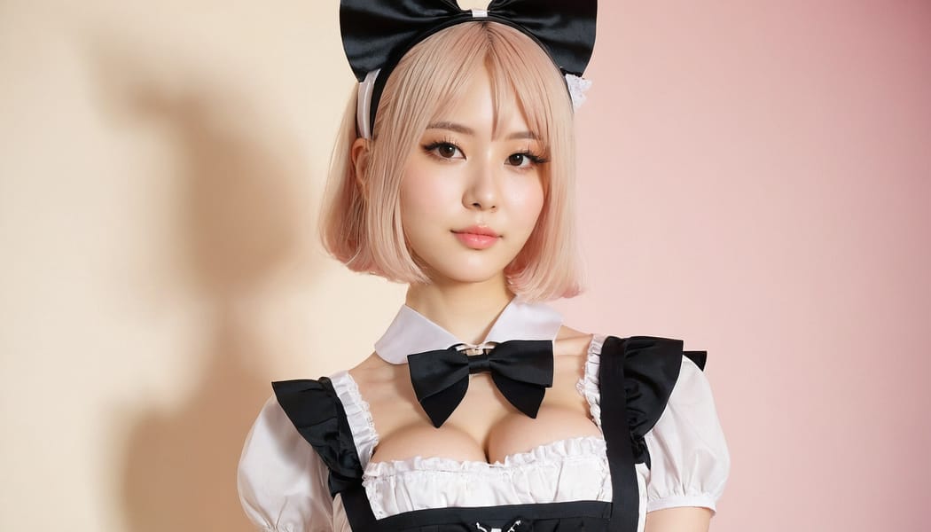 Tags: 21872187, SDXL
{"3": {"inputs": {"seed": 804230687282582, "steps": 32, "cfg": 7.44, "sampler_name": "dpmpp_2m", "scheduler": "karras", "denoise": 1.0, "model": ["27", 0], "positive": ["6", 0], "negative": ["7", 0], "latent_image": ["5", 0]}, "class_type": "KSampler"}, "4": {"inputs": {"ckpt_name": "juggernautxl.safetensors"}, "class_type": "CheckpointLoaderSimple"}, "5": {"inputs": {"width": 1344, "height": 768, "batch_size": 1}, "class_type": "EmptyLatentImage"}, "6": {"inputs": {"text": "26 year old girl, (seductive facial expression:1.14), (cute:0.95), (detailed face:1.13), (double eyelids:1.12), (seductive pose:0.96), (blush:0.98), (slim:1.06), (pale skin:1.00), (eyelashes:0.97), (idol:1.14), (sexy lips:1.12), (beautiful eyes:0.99), (in a seductive pose:1.12), (large perky breasts:1.05), (cleavage:0.95), (thigh gap:1.07), in a (skimpy maid costume:1.04) working at a maid cafe, choker, bowtie, headband, pleated skirt, (portra:1.00), (natural looking skin:1.06), (soft lighting:1.02), (detailed skin:1.07), (RAW:1.01), (textured skin:1.06), (film:1.02), (skin fuzz:1.02), (candid cinema:1.08)", "clip": ["27", 1]}, "class_type": "CLIPTextEncode"}, "7": {"inputs": {"text": "(open mouth:1.08), (twisted:1.10), (low resolution:1.12), (distorted:1.11), (worst quality:1.06), (watermark:1.10), (bad hands:1.07)", "clip": ["27", 1]}, "class_type": "CLIPTextEncode"}, "8": {"inputs": {"samples": ["3", 0], "vae": ["4", 2]}, "class_type": "VAEDecode"}, "25": {"inputs": {"lora_name": "nudify_xl.safetensors", "strength_model": 0.16, "strength_clip": 0.38, "model": ["4", 0], "clip": ["4", 1]}, "class_type": "LoraLoader"}, "26": {"inputs": {"lora_name": "shirtlift_SDXL_v2.safetensors", "strength_model": 0.1, "strength_clip": 0.19, "model": ["25", 0], "clip": ["25", 1]}, "class_type": "LoraLoader"}, "27": {"inputs": {"lora_name": "PerfectEyesXL.safetensors", "strength_model": 0.07, "strength_clip": 0.0, "model": ["26", 0], "clip": ["26", 1]}, "class_type": "LoraLoader"}, "30": {"inputs": {"model_name": "4x_NMKD-Superscale-SP_178000_G.pth"}, "class_type": "UpscaleModelLoader"}, "31": {"inputs": {"upscale_model": ["30", 0], "image": ["8", 0]}, "class_type": "ImageUpscaleWithModel"}, "32": {"inputs": {"upscale_method": "lanczos", "scale_by": 0.5, "image": ["31", 0]}, "class_type": "ImageScaleBy"}, "33": {"inputs": {"pixels": ["32", 0], "vae": ["4", 2]}, "class_type": "VAEEncode"}, "34": {"inputs": {"seed": 804230687282582, "steps": 32, "cfg": 7.44, "sampler_name": "dpmpp_2m", "scheduler": "karras", "denoise": 0.3, "model": ["27", 0], "positive": ["6", 0], "negative": ["7", 0], "latent_image": ["33", 0]}, "class_type": "KSampler"}, "36": {"inputs": {"samples": ["34", 0], "vae": ["4", 2]}, "class_type": "VAEDecode"}, "39": {"inputs": {"filename_prefix": "comfyapi-1713243672093", "images": ["36", 0]}, "class_type": "SaveImage"}}