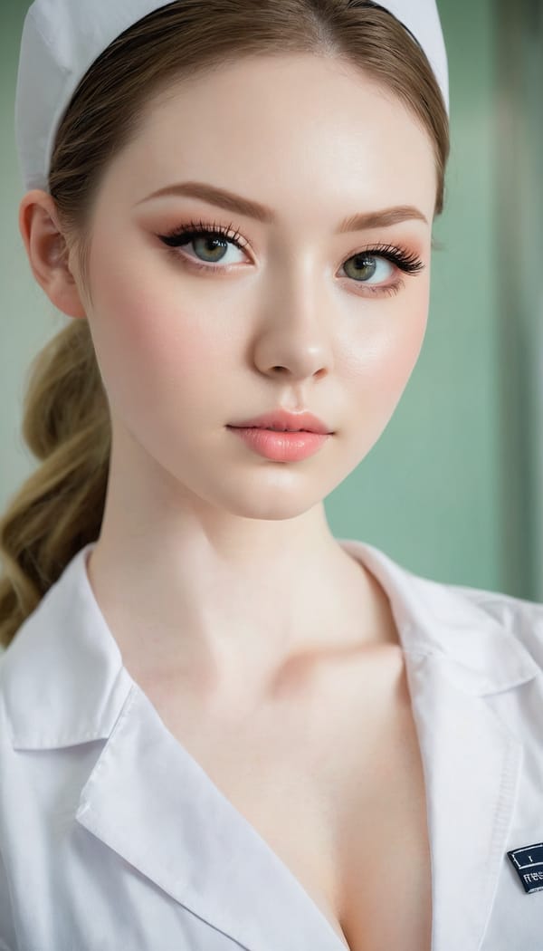 Tags: 21872187, SDXL
{"3": {"inputs": {"seed": 747089204521914, "steps": 64, "cfg": 5.58, "sampler_name": "dpmpp_2m", "scheduler": "karras", "denoise": 1.0, "model": ["27", 0], "positive": ["6", 0], "negative": ["7", 0], "latent_image": ["5", 0]}, "class_type": "KSampler"}, "4": {"inputs": {"ckpt_name": "juggernautxl.safetensors"}, "class_type": "CheckpointLoaderSimple"}, "5": {"inputs": {"width": 768, "height": 1344, "batch_size": 1}, "class_type": "EmptyLatentImage"}, "6": {"inputs": {"text": "24 year old girl, (pale skin:1.04), (seductive facial expression:1.09), (cute:0.97), (seductive pose:1.07), (temptress:1.06), (blush:1.11), (sexy lips:1.08), (beautiful eyes:0.98), (double eyelids:0.99), (idol:0.97), (eyelashes:1.11), (on all fours:1.04), (spreading ass cheeks:1.06), (from behind:1.07), (backboob:1.02), (nurse in uniform:1.13) working in a hospital ward, (detailed skin:1.02), (skin fuzz:1.06), (soft lighting:1.06), (RAW:1.08), (natural looking skin:1.09), (portra:1.00), (textured skin:1.05), (candid cinema:1.05), (film:1.05)", "clip": ["27", 1]}, "class_type": "CLIPTextEncode"}, "7": {"inputs": {"text": "(twisted:1.08), (distorted:1.05), (watermark:1.05), (bad hands:1.05), (worst quality:1.14), (low resolution:1.06), (open mouth:1.09)", "clip": ["27", 1]}, "class_type": "CLIPTextEncode"}, "8": {"inputs": {"samples": ["3", 0], "vae": ["4", 2]}, "class_type": "VAEDecode"}, "25": {"inputs": {"lora_name": "nudify_xl.safetensors", "strength_model": 0.02, "strength_clip": 0.31, "model": ["4", 0], "clip": ["4", 1]}, "class_type": "LoraLoader"}, "26": {"inputs": {"lora_name": "shirtlift_SDXL_v2.safetensors", "strength_model": 0.08, "strength_clip": 0.1, "model": ["25", 0], "clip": ["25", 1]}, "class_type": "LoraLoader"}, "27": {"inputs": {"lora_name": "PerfectEyesXL.safetensors", "strength_model": 0.15, "strength_clip": 0.11, "model": ["26", 0], "clip": ["26", 1]}, "class_type": "LoraLoader"}, "30": {"inputs": {"model_name": "4x_NMKD-Superscale-SP_178000_G.pth"}, "class_type": "UpscaleModelLoader"}, "31": {"inputs": {"upscale_model": ["30", 0], "image": ["8", 0]}, "class_type": "ImageUpscaleWithModel"}, "32": {"inputs": {"upscale_method": "lanczos", "scale_by": 0.5, "image": ["31", 0]}, "class_type": "ImageScaleBy"}, "33": {"inputs": {"pixels": ["32", 0], "vae": ["4", 2]}, "class_type": "VAEEncode"}, "34": {"inputs": {"seed": 747089204521914, "steps": 64, "cfg": 5.58, "sampler_name": "dpmpp_2m", "scheduler": "karras", "denoise": 0.3, "model": ["27", 0], "positive": ["6", 0], "negative": ["7", 0], "latent_image": ["33", 0]}, "class_type": "KSampler"}, "36": {"inputs": {"samples": ["34", 0], "vae": ["4", 2]}, "class_type": "VAEDecode"}, "39": {"inputs": {"filename_prefix": "comfyapi-1714357705256", "images": ["36", 0]}, "class_type": "SaveImage"}}