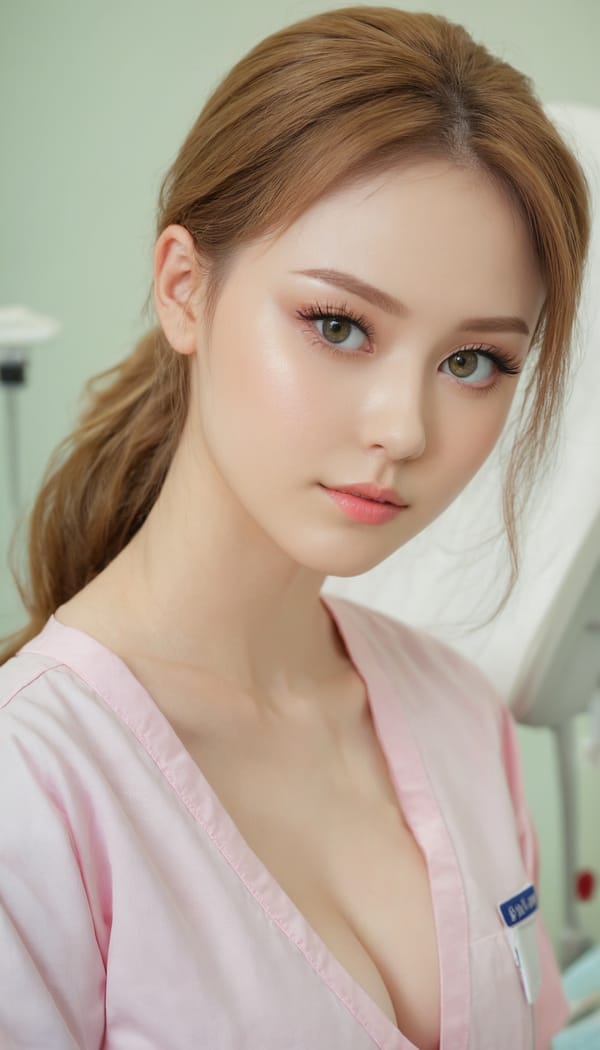 Tags: 21872187, SDXL
{"3": {"inputs": {"seed": 562030339156722, "steps": 32, "cfg": 5.47, "sampler_name": "dpmpp_2m", "scheduler": "karras", "denoise": 1.0, "model": ["27", 0], "positive": ["6", 0], "negative": ["7", 0], "latent_image": ["5", 0]}, "class_type": "KSampler"}, "4": {"inputs": {"ckpt_name": "juggernautxl.safetensors"}, "class_type": "CheckpointLoaderSimple"}, "5": {"inputs": {"width": 768, "height": 1344, "batch_size": 1}, "class_type": "EmptyLatentImage"}, "6": {"inputs": {"text": "26 year old girl, (seductive facial expression:0.95), (temptress:1.04), (detailed face:1.03), (beautiful eyes:1.04), (blush:0.95), (pale skin:1.06), (double eyelids:1.10), (idol:1.01), (cute:1.02), (slim:1.13), (eyelashes:1.03), (seductive pose:1.04), (in a seductive pose:0.99), (large perky breasts:1.11), (cleavage:1.05), (thigh gap:0.99), (nurse in uniform:1.07) working in a hospital ward, (soft lighting:1.05), (film:1.09), (candid cinema:1.08), (portra:1.04), (textured skin:1.08), (natural looking skin:1.08), (RAW:1.06), (detailed skin:1.03)", "clip": ["27", 1]}, "class_type": "CLIPTextEncode"}, "7": {"inputs": {"text": "(open mouth:1.09), (watermark:1.10), (bad hands:1.12), (low resolution:1.09), (distorted:1.07), (worst quality:1.08), (twisted:1.06)", "clip": ["27", 1]}, "class_type": "CLIPTextEncode"}, "8": {"inputs": {"samples": ["3", 0], "vae": ["4", 2]}, "class_type": "VAEDecode"}, "25": {"inputs": {"lora_name": "nudify_xl.safetensors", "strength_model": 0.37, "strength_clip": 0.2, "model": ["4", 0], "clip": ["4", 1]}, "class_type": "LoraLoader"}, "26": {"inputs": {"lora_name": "shirtlift_SDXL_v2.safetensors", "strength_model": 0.06, "strength_clip": 0.01, "model": ["25", 0], "clip": ["25", 1]}, "class_type": "LoraLoader"}, "27": {"inputs": {"lora_name": "PerfectEyesXL.safetensors", "strength_model": 0.08, "strength_clip": 0.05, "model": ["26", 0], "clip": ["26", 1]}, "class_type": "LoraLoader"}, "30": {"inputs": {"model_name": "4x_NMKD-Superscale-SP_178000_G.pth"}, "class_type": "UpscaleModelLoader"}, "31": {"inputs": {"upscale_model": ["30", 0], "image": ["8", 0]}, "class_type": "ImageUpscaleWithModel"}, "32": {"inputs": {"upscale_method": "lanczos", "scale_by": 0.5, "image": ["31", 0]}, "class_type": "ImageScaleBy"}, "33": {"inputs": {"pixels": ["32", 0], "vae": ["4", 2]}, "class_type": "VAEEncode"}, "34": {"inputs": {"seed": 562030339156722, "steps": 32, "cfg": 5.47, "sampler_name": "dpmpp_2m", "scheduler": "karras", "denoise": 0.3, "model": ["27", 0], "positive": ["6", 0], "negative": ["7", 0], "latent_image": ["33", 0]}, "class_type": "KSampler"}, "36": {"inputs": {"samples": ["34", 0], "vae": ["4", 2]}, "class_type": "VAEDecode"}, "39": {"inputs": {"filename_prefix": "comfyapi-1724825696648", "images": ["36", 0]}, "class_type": "SaveImage"}}