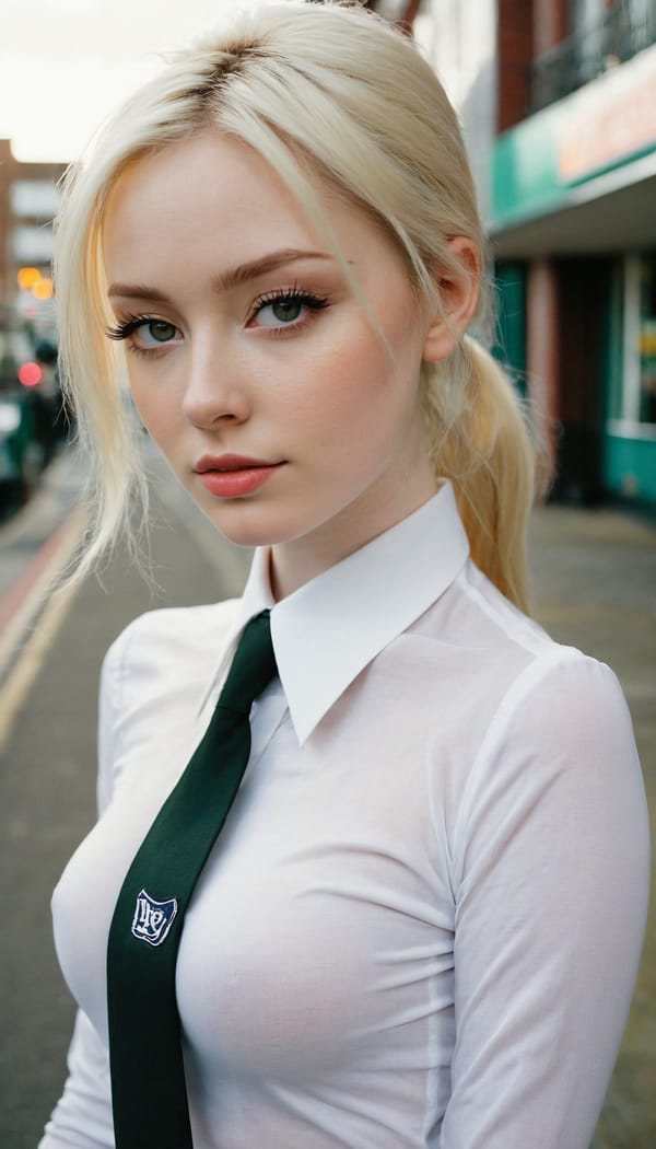 Tags: 21872187, SDXL
{"3": {"inputs": {"seed": 200356005261877, "steps": 64, "cfg": 6.83, "sampler_name": "dpmpp_2m", "scheduler": "karras", "denoise": 1.0, "model": ["27", 0], "positive": ["6", 0], "negative": ["7", 0], "latent_image": ["5", 0]}, "class_type": "KSampler"}, "4": {"inputs": {"ckpt_name": "juggernautxl.safetensors"}, "class_type": "CheckpointLoaderSimple"}, "5": {"inputs": {"width": 768, "height": 1344, "batch_size": 1}, "class_type": "EmptyLatentImage"}, "6": {"inputs": {"text": "28 year old girl, (irish:0.97), (pale skin:1.08), (sexy lips:1.03), (double eyelids:1.01), (eyelashes:1.03), (temptress:1.01), (seductive facial expression:1.12), (seductive pose:0.96), (idol:1.12), (slim:1.04), (blush:0.98), (beautiful eyes:1.01), (detailed face:1.06), (cute:1.02), (perky ass:0.96), (exposed ass:1.03), (looking back:1.11), (sexy ass:0.95), (thigh gap:0.96), (school uniform:0.98), choker, busy street, (natural looking skin:1.01), (RAW:1.02), (candid cinema:1.07), (detailed skin:1.03), (textured skin:1.00), (film:1.03), (soft lighting:1.05), (portra:1.03), (skin fuzz:1.03)", "clip": ["27", 1]}, "class_type": "CLIPTextEncode"}, "7": {"inputs": {"text": "(low resolution:1.05), (open mouth:1.07), (worst quality:1.09), (distorted:1.08), (twisted:1.13), (bad hands:1.13), (watermark:1.06)", "clip": ["27", 1]}, "class_type": "CLIPTextEncode"}, "8": {"inputs": {"samples": ["3", 0], "vae": ["4", 2]}, "class_type": "VAEDecode"}, "25": {"inputs": {"lora_name": "nudify_xl.safetensors", "strength_model": 0.32, "strength_clip": 0.09, "model": ["4", 0], "clip": ["4", 1]}, "class_type": "LoraLoader"}, "26": {"inputs": {"lora_name": "shirtlift_SDXL_v2.safetensors", "strength_model": 0.0, "strength_clip": 0.1, "model": ["25", 0], "clip": ["25", 1]}, "class_type": "LoraLoader"}, "27": {"inputs": {"lora_name": "PerfectEyesXL.safetensors", "strength_model": 0.07, "strength_clip": 0.03, "model": ["26", 0], "clip": ["26", 1]}, "class_type": "LoraLoader"}, "30": {"inputs": {"model_name": "4x_NMKD-Superscale-SP_178000_G.pth"}, "class_type": "UpscaleModelLoader"}, "31": {"inputs": {"upscale_model": ["30", 0], "image": ["8", 0]}, "class_type": "ImageUpscaleWithModel"}, "32": {"inputs": {"upscale_method": "lanczos", "scale_by": 0.5, "image": ["31", 0]}, "class_type": "ImageScaleBy"}, "33": {"inputs": {"pixels": ["32", 0], "vae": ["4", 2]}, "class_type": "VAEEncode"}, "34": {"inputs": {"seed": 200356005261877, "steps": 64, "cfg": 6.83, "sampler_name": "dpmpp_2m", "scheduler": "karras", "denoise": 0.3, "model": ["27", 0], "positive": ["6", 0], "negative": ["7", 0], "latent_image": ["33", 0]}, "class_type": "KSampler"}, "36": {"inputs": {"samples": ["34", 0], "vae": ["4", 2]}, "class_type": "VAEDecode"}, "39": {"inputs": {"filename_prefix": "comfyapi-1733104890495", "images": ["36", 0]}, "class_type": "SaveImage"}}