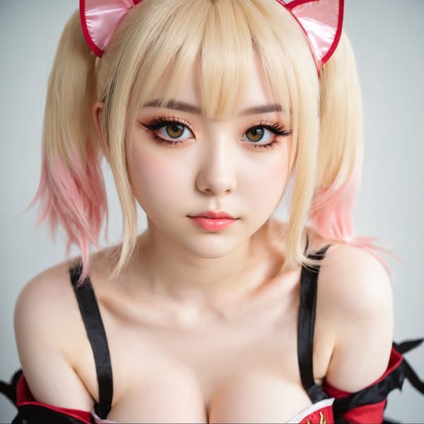 Tags: 21872187, SDXL
{"3": {"inputs": {"seed": 218366979354039, "steps": 32, "cfg": 7.6, "sampler_name": "dpmpp_2m", "scheduler": "karras", "denoise": 1.0, "model": ["27", 0], "positive": ["6", 0], "negative": ["7", 0], "latent_image": ["5", 0]}, "class_type": "KSampler"}, "4": {"inputs": {"ckpt_name": "juggernautxl.safetensors"}, "class_type": "CheckpointLoaderSimple"}, "5": {"inputs": {"width": 1024, "height": 1024, "batch_size": 1}, "class_type": "EmptyLatentImage"}, "6": {"inputs": {"text": "23 year old girl, (cute:1.06), (seductive pose:0.97), (blush:1.01), (temptress:1.12), (double eyelids:0.96), (seductive facial expression:0.97), (eyelashes:1.14), (idol:1.12), (sexy lips:1.09), (pale skin:1.10), (beautiful eyes:1.11), (detailed face:1.01), (slim:1.00), (in a seductive pose:1.13), (large perky breasts:1.11), (cleavage:1.08), (thigh gap:1.12), (in a cosplay:0.98) at comiket posing for camera, (portra:1.09), (skin fuzz:1.04), (soft lighting:1.00), (detailed skin:1.03), (textured skin:1.03), (film:1.00), (candid cinema:1.03), (RAW:1.01), (natural looking skin:1.07)", "clip": ["27", 1]}, "class_type": "CLIPTextEncode"}, "7": {"inputs": {"text": "(twisted:1.09), (low resolution:1.07), (distorted:1.05), (bad hands:1.12), (watermark:1.13), (open mouth:1.14)", "clip": ["27", 1]}, "class_type": "CLIPTextEncode"}, "8": {"inputs": {"samples": ["3", 0], "vae": ["4", 2]}, "class_type": "VAEDecode"}, "25": {"inputs": {"lora_name": "nudify_xl.safetensors", "strength_model": 0.3, "strength_clip": 0.16, "model": ["4", 0], "clip": ["4", 1]}, "class_type": "LoraLoader"}, "26": {"inputs": {"lora_name": "shirtlift_SDXL_v2.safetensors", "strength_model": 0.04, "strength_clip": 0.09, "model": ["25", 0], "clip": ["25", 1]}, "class_type": "LoraLoader"}, "27": {"inputs": {"lora_name": "PerfectEyesXL.safetensors", "strength_model": 0.06, "strength_clip": 0.13, "model": ["26", 0], "clip": ["26", 1]}, "class_type": "LoraLoader"}, "30": {"inputs": {"model_name": "4x_NMKD-Superscale-SP_178000_G.pth"}, "class_type": "UpscaleModelLoader"}, "31": {"inputs": {"upscale_model": ["30", 0], "image": ["8", 0]}, "class_type": "ImageUpscaleWithModel"}, "32": {"inputs": {"upscale_method": "lanczos", "scale_by": 0.5, "image": ["31", 0]}, "class_type": "ImageScaleBy"}, "33": {"inputs": {"pixels": ["32", 0], "vae": ["4", 2]}, "class_type": "VAEEncode"}, "34": {"inputs": {"seed": 218366979354039, "steps": 32, "cfg": 7.6, "sampler_name": "dpmpp_2m", "scheduler": "karras", "denoise": 0.3, "model": ["27", 0], "positive": ["6", 0], "negative": ["7", 0], "latent_image": ["33", 0]}, "class_type": "KSampler"}, "36": {"inputs": {"samples": ["34", 0], "vae": ["4", 2]}, "class_type": "VAEDecode"}, "39": {"inputs": {"filename_prefix": "comfyapi-1714433038255", "images": ["36", 0]}, "class_type": "SaveImage"}}