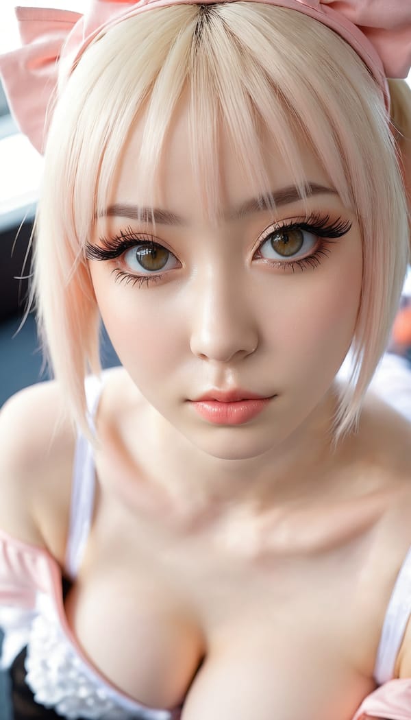 Tags: 21872187, SDXL
{"3": {"inputs": {"seed": 955556836318625, "steps": 64, "cfg": 7.31, "sampler_name": "dpmpp_2m", "scheduler": "karras", "denoise": 1.0, "model": ["27", 0], "positive": ["6", 0], "negative": ["7", 0], "latent_image": ["5", 0]}, "class_type": "KSampler"}, "4": {"inputs": {"ckpt_name": "juggernautxl.safetensors"}, "class_type": "CheckpointLoaderSimple"}, "5": {"inputs": {"width": 768, "height": 1344, "batch_size": 1}, "class_type": "EmptyLatentImage"}, "6": {"inputs": {"text": "24 year old girl, (russian:0.96), (eyelashes:1.07), (detailed face:0.99), (seductive facial expression:1.05), (blush:1.11), (slim:1.10), (sexy lips:1.07), (beautiful eyes:0.98), (double eyelids:1.03), (seductive pose:1.11), (cute:1.08), (idol:0.95), (pale skin:1.14), (temptress:1.03), (on all fours:0.96), (spreading ass cheeks:1.02), (from behind:1.14), (backboob:1.06), (in a cosplay:1.14) at comiket posing for camera, (film:1.01), (portra:1.06), (soft lighting:1.05), (detailed skin:1.05), (textured skin:1.00), (skin fuzz:1.09), (candid cinema:1.07), (RAW:1.06), (natural looking skin:1.02)", "clip": ["27", 1]}, "class_type": "CLIPTextEncode"}, "7": {"inputs": {"text": "(distorted:1.08), (twisted:1.07), (low resolution:1.10), (worst quality:1.06), (watermark:1.05), (open mouth:1.05), (bad hands:1.13)", "clip": ["27", 1]}, "class_type": "CLIPTextEncode"}, "8": {"inputs": {"samples": ["3", 0], "vae": ["4", 2]}, "class_type": "VAEDecode"}, "25": {"inputs": {"lora_name": "nudify_xl.safetensors", "strength_model": 0.01, "strength_clip": 0.26, "model": ["4", 0], "clip": ["4", 1]}, "class_type": "LoraLoader"}, "26": {"inputs": {"lora_name": "shirtlift_SDXL_v2.safetensors", "strength_model": 0.06, "strength_clip": 0.09, "model": ["25", 0], "clip": ["25", 1]}, "class_type": "LoraLoader"}, "27": {"inputs": {"lora_name": "PerfectEyesXL.safetensors", "strength_model": 0.06, "strength_clip": 0.0, "model": ["26", 0], "clip": ["26", 1]}, "class_type": "LoraLoader"}, "30": {"inputs": {"model_name": "4x_NMKD-Superscale-SP_178000_G.pth"}, "class_type": "UpscaleModelLoader"}, "31": {"inputs": {"upscale_model": ["30", 0], "image": ["8", 0]}, "class_type": "ImageUpscaleWithModel"}, "32": {"inputs": {"upscale_method": "lanczos", "scale_by": 0.5, "image": ["31", 0]}, "class_type": "ImageScaleBy"}, "33": {"inputs": {"pixels": ["32", 0], "vae": ["4", 2]}, "class_type": "VAEEncode"}, "34": {"inputs": {"seed": 955556836318625, "steps": 64, "cfg": 7.31, "sampler_name": "dpmpp_2m", "scheduler": "karras", "denoise": 0.3, "model": ["27", 0], "positive": ["6", 0], "negative": ["7", 0], "latent_image": ["33", 0]}, "class_type": "KSampler"}, "36": {"inputs": {"samples": ["34", 0], "vae": ["4", 2]}, "class_type": "VAEDecode"}, "39": {"inputs": {"filename_prefix": "comfyapi-1734330520614", "images": ["36", 0]}, "class_type": "SaveImage"}}