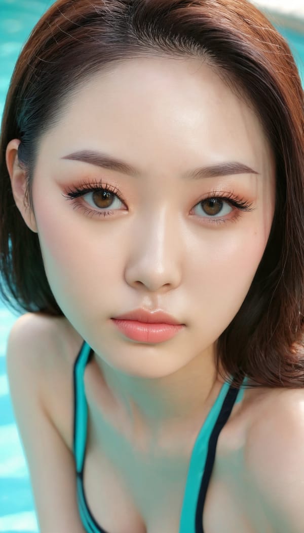 Tags: 21872187, SDXL
{"3": {"inputs": {"seed": 195820331495963, "steps": 32, "cfg": 6.12, "sampler_name": "dpmpp_2m", "scheduler": "karras", "denoise": 1.0, "model": ["27", 0], "positive": ["6", 0], "negative": ["7", 0], "latent_image": ["5", 0]}, "class_type": "KSampler"}, "4": {"inputs": {"ckpt_name": "juggernautxl.safetensors"}, "class_type": "CheckpointLoaderSimple"}, "5": {"inputs": {"width": 768, "height": 1344, "batch_size": 1}, "class_type": "EmptyLatentImage"}, "6": {"inputs": {"text": "25 year old girl, (japanese:0.99), (russian:1.02), (irish:1.05), (taiwanese:1.04), (eyelashes:1.03), (beautiful eyes:0.98), (detailed face:1.12), (sexy lips:1.13), (slim:1.00), (double eyelids:1.04), (idol:0.99), (blush:0.95), (cute:0.99), (seductive pose:1.05), (seductive facial expression:1.00), (temptress:1.08), (pale skin:1.07), (in a seductive pose:1.12), (large perky breasts:0.96), (cleavage:1.13), (thigh gap:1.04), (in a swimsuit:1.13) at a pool, (film:1.05), (detailed skin:1.00), (natural looking skin:1.08), (RAW:1.00), (candid cinema:1.03), (portra:1.03), (soft lighting:1.02), (skin fuzz:1.09), (textured skin:1.09)", "clip": ["27", 1]}, "class_type": "CLIPTextEncode"}, "7": {"inputs": {"text": "(twisted:1.05), (bad hands:1.13), (distorted:1.11), (watermark:1.11), (open mouth:1.09), (low resolution:1.07), (worst quality:1.12)", "clip": ["27", 1]}, "class_type": "CLIPTextEncode"}, "8": {"inputs": {"samples": ["3", 0], "vae": ["4", 2]}, "class_type": "VAEDecode"}, "25": {"inputs": {"lora_name": "nudify_xl.safetensors", "strength_model": 0.39, "strength_clip": 0.12, "model": ["4", 0], "clip": ["4", 1]}, "class_type": "LoraLoader"}, "26": {"inputs": {"lora_name": "shirtlift_SDXL_v2.safetensors", "strength_model": 0.0, "strength_clip": 0.12, "model": ["25", 0], "clip": ["25", 1]}, "class_type": "LoraLoader"}, "27": {"inputs": {"lora_name": "PerfectEyesXL.safetensors", "strength_model": 0.05, "strength_clip": 0.04, "model": ["26", 0], "clip": ["26", 1]}, "class_type": "LoraLoader"}, "30": {"inputs": {"model_name": "4x_NMKD-Superscale-SP_178000_G.pth"}, "class_type": "UpscaleModelLoader"}, "31": {"inputs": {"upscale_model": ["30", 0], "image": ["8", 0]}, "class_type": "ImageUpscaleWithModel"}, "32": {"inputs": {"upscale_method": "lanczos", "scale_by": 0.5, "image": ["31", 0]}, "class_type": "ImageScaleBy"}, "33": {"inputs": {"pixels": ["32", 0], "vae": ["4", 2]}, "class_type": "VAEEncode"}, "34": {"inputs": {"seed": 195820331495963, "steps": 32, "cfg": 6.12, "sampler_name": "dpmpp_2m", "scheduler": "karras", "denoise": 0.3, "model": ["27", 0], "positive": ["6", 0], "negative": ["7", 0], "latent_image": ["33", 0]}, "class_type": "KSampler"}, "36": {"inputs": {"samples": ["34", 0], "vae": ["4", 2]}, "class_type": "VAEDecode"}, "39": {"inputs": {"filename_prefix": "comfyapi-1731395711806", "images": ["36", 0]}, "class_type": "SaveImage"}}