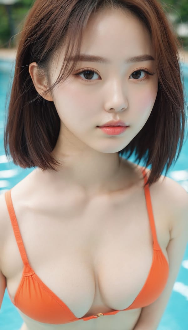 Tags: 21872187, SDXL
{"3": {"inputs": {"seed": 585349149032931, "steps": 32, "cfg": 6.03, "sampler_name": "dpmpp_2m", "scheduler": "karras", "denoise": 1.0, "model": ["27", 0], "positive": ["6", 0], "negative": ["7", 0], "latent_image": ["5", 0]}, "class_type": "KSampler"}, "4": {"inputs": {"ckpt_name": "juggernautxl.safetensors"}, "class_type": "CheckpointLoaderSimple"}, "5": {"inputs": {"width": 768, "height": 1344, "batch_size": 1}, "class_type": "EmptyLatentImage"}, "6": {"inputs": {"text": "18 year old girl, (korean:0.97), (beautiful eyes:1.01), (detailed face:1.12), (temptress:0.99), (sexy lips:1.08), (slim:1.12), (seductive facial expression:1.04), (idol:0.96), (eyelashes:0.96), (double eyelids:1.06), (cute:1.14), (seductive pose:1.03), (pale skin:1.11), (in a seductive pose:1.09), (large perky breasts:1.00), (cleavage:1.03), (thigh gap:1.07), (in a swimsuit:0.99) at a pool, (textured skin:1.05), (natural looking skin:1.01), (detailed skin:1.06), (candid cinema:1.09), (soft lighting:1.05), (skin fuzz:1.06), (RAW:1.03), (portra:1.04), (film:1.07)", "clip": ["27", 1]}, "class_type": "CLIPTextEncode"}, "7": {"inputs": {"text": "(twisted:1.14), (open mouth:1.13), (worst quality:1.12), (bad hands:1.13), (distorted:1.12), (watermark:1.06), (low resolution:1.10)", "clip": ["27", 1]}, "class_type": "CLIPTextEncode"}, "8": {"inputs": {"samples": ["3", 0], "vae": ["4", 2]}, "class_type": "VAEDecode"}, "25": {"inputs": {"lora_name": "nudify_xl.safetensors", "strength_model": 0.25, "strength_clip": 0.04, "model": ["4", 0], "clip": ["4", 1]}, "class_type": "LoraLoader"}, "26": {"inputs": {"lora_name": "shirtlift_SDXL_v2.safetensors", "strength_model": 0.08, "strength_clip": 0.16, "model": ["25", 0], "clip": ["25", 1]}, "class_type": "LoraLoader"}, "27": {"inputs": {"lora_name": "PerfectEyesXL.safetensors", "strength_model": 0.03, "strength_clip": 0.09, "model": ["26", 0], "clip": ["26", 1]}, "class_type": "LoraLoader"}, "30": {"inputs": {"model_name": "4x_NMKD-Superscale-SP_178000_G.pth"}, "class_type": "UpscaleModelLoader"}, "31": {"inputs": {"upscale_model": ["30", 0], "image": ["8", 0]}, "class_type": "ImageUpscaleWithModel"}, "32": {"inputs": {"upscale_method": "lanczos", "scale_by": 0.5, "image": ["31", 0]}, "class_type": "ImageScaleBy"}, "33": {"inputs": {"pixels": ["32", 0], "vae": ["4", 2]}, "class_type": "VAEEncode"}, "34": {"inputs": {"seed": 585349149032931, "steps": 32, "cfg": 6.03, "sampler_name": "dpmpp_2m", "scheduler": "karras", "denoise": 0.3, "model": ["27", 0], "positive": ["6", 0], "negative": ["7", 0], "latent_image": ["33", 0]}, "class_type": "KSampler"}, "36": {"inputs": {"samples": ["34", 0], "vae": ["4", 2]}, "class_type": "VAEDecode"}, "39": {"inputs": {"filename_prefix": "comfyapi-1728069266496", "images": ["36", 0]}, "class_type": "SaveImage"}}