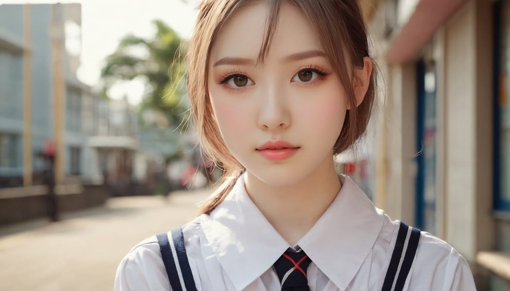 Tags: 21872187, SDXL
{"3": {"inputs": {"seed": 280769193656755, "steps": 64, "cfg": 5.16, "sampler_name": "dpmpp_2m", "scheduler": "karras", "denoise": 1.0, "model": ["27", 0], "positive": ["6", 0], "negative": ["7", 0], "latent_image": ["5", 0]}, "class_type": "KSampler"}, "4": {"inputs": {"ckpt_name": "juggernautxl.safetensors"}, "class_type": "CheckpointLoaderSimple"}, "5": {"inputs": {"width": 1344, "height": 768, "batch_size": 1}, "class_type": "EmptyLatentImage"}, "6": {"inputs": {"text": "21 year old girl, (eyelashes:0.98), (blush:1.05), (double eyelids:1.05), (seductive pose:1.08), (beautiful eyes:0.99), (seductive facial expression:0.96), (pale skin:1.11), (detailed face:0.98), (slim:1.02), (sexy lips:1.14), (cute:1.06), (idol:1.14), (in a seductive pose:0.98), (large perky breasts:1.10), (cleavage:1.09), (thigh gap:1.02), (school uniform:1.14), choker, busy street, (natural looking skin:1.08), (portra:1.00), (RAW:1.04), (skin fuzz:1.07), (soft lighting:1.06), (candid cinema:1.00), (textured skin:1.03), (film:1.08), (detailed skin:1.04)", "clip": ["27", 1]}, "class_type": "CLIPTextEncode"}, "7": {"inputs": {"text": "(watermark:1.09), (bad hands:1.10), (twisted:1.08), (low resolution:1.14), (open mouth:1.11), (distorted:1.14), (worst quality:1.12)", "clip": ["27", 1]}, "class_type": "CLIPTextEncode"}, "8": {"inputs": {"samples": ["3", 0], "vae": ["4", 2]}, "class_type": "VAEDecode"}, "25": {"inputs": {"lora_name": "nudify_xl.safetensors", "strength_model": 0.07, "strength_clip": 0.0, "model": ["4", 0], "clip": ["4", 1]}, "class_type": "LoraLoader"}, "26": {"inputs": {"lora_name": "shirtlift_SDXL_v2.safetensors", "strength_model": 0.1, "strength_clip": 0.05, "model": ["25", 0], "clip": ["25", 1]}, "class_type": "LoraLoader"}, "27": {"inputs": {"lora_name": "PerfectEyesXL.safetensors", "strength_model": 0.06, "strength_clip": 0.14, "model": ["26", 0], "clip": ["26", 1]}, "class_type": "LoraLoader"}, "30": {"inputs": {"model_name": "4x_NMKD-Superscale-SP_178000_G.pth"}, "class_type": "UpscaleModelLoader"}, "31": {"inputs": {"upscale_model": ["30", 0], "image": ["8", 0]}, "class_type": "ImageUpscaleWithModel"}, "32": {"inputs": {"upscale_method": "lanczos", "scale_by": 0.5, "image": ["31", 0]}, "class_type": "ImageScaleBy"}, "33": {"inputs": {"pixels": ["32", 0], "vae": ["4", 2]}, "class_type": "VAEEncode"}, "34": {"inputs": {"seed": 280769193656755, "steps": 64, "cfg": 5.16, "sampler_name": "dpmpp_2m", "scheduler": "karras", "denoise": 0.3, "model": ["27", 0], "positive": ["6", 0], "negative": ["7", 0], "latent_image": ["33", 0]}, "class_type": "KSampler"}, "36": {"inputs": {"samples": ["34", 0], "vae": ["4", 2]}, "class_type": "VAEDecode"}, "39": {"inputs": {"filename_prefix": "comfyapi-1731690715367", "images": ["36", 0]}, "class_type": "SaveImage"}}