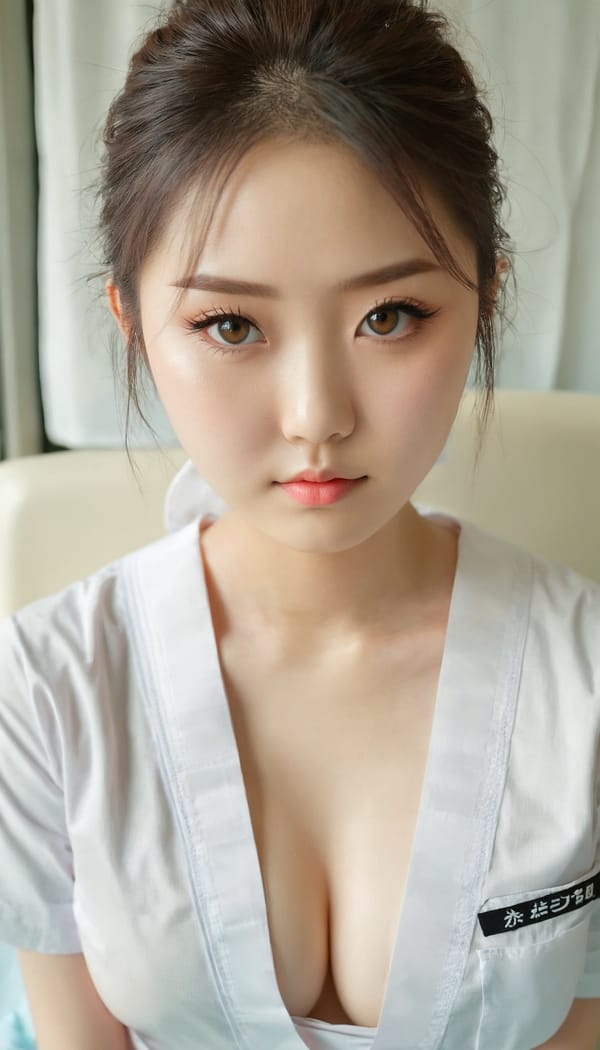 Tags: 21872187, SDXL
{"3": {"inputs": {"seed": 182776626953365, "steps": 64, "cfg": 6.04, "sampler_name": "dpmpp_2m", "scheduler": "karras", "denoise": 1.0, "model": ["27", 0], "positive": ["6", 0], "negative": ["7", 0], "latent_image": ["5", 0]}, "class_type": "KSampler"}, "4": {"inputs": {"ckpt_name": "juggernautxl.safetensors"}, "class_type": "CheckpointLoaderSimple"}, "5": {"inputs": {"width": 768, "height": 1344, "batch_size": 1}, "class_type": "EmptyLatentImage"}, "6": {"inputs": {"text": "20 year old girl, (japanese:1.11), (seductive pose:0.97), (temptress:1.03), (seductive facial expression:1.06), (slim:1.01), (beautiful eyes:1.13), (pale skin:0.97), (double eyelids:0.97), (cute:1.07), (detailed face:1.14), (eyelashes:1.11), (idol:1.06), (sexy lips:0.98), (blush:0.98), (in a seductive pose:1.12), (large perky breasts:1.04), (cleavage:1.00), (thigh gap:1.11), (nurse in uniform:0.96) working in a hospital ward, (portra:1.04), (film:1.04), (skin fuzz:1.08), (soft lighting:1.04), (textured skin:1.03), (RAW:1.01), (natural looking skin:1.05), (candid cinema:1.06)", "clip": ["27", 1]}, "class_type": "CLIPTextEncode"}, "7": {"inputs": {"text": "(worst quality:1.14), (open mouth:1.09), (twisted:1.08), (distorted:1.09), (low resolution:1.13), (watermark:1.12), (bad hands:1.08)", "clip": ["27", 1]}, "class_type": "CLIPTextEncode"}, "8": {"inputs": {"samples": ["3", 0], "vae": ["4", 2]}, "class_type": "VAEDecode"}, "25": {"inputs": {"lora_name": "nudify_xl.safetensors", "strength_model": 0.27, "strength_clip": 0.0, "model": ["4", 0], "clip": ["4", 1]}, "class_type": "LoraLoader"}, "26": {"inputs": {"lora_name": "shirtlift_SDXL_v2.safetensors", "strength_model": 0.14, "strength_clip": 0.02, "model": ["25", 0], "clip": ["25", 1]}, "class_type": "LoraLoader"}, "27": {"inputs": {"lora_name": "PerfectEyesXL.safetensors", "strength_model": 0.12, "strength_clip": 0.01, "model": ["26", 0], "clip": ["26", 1]}, "class_type": "LoraLoader"}, "30": {"inputs": {"model_name": "4x_NMKD-Superscale-SP_178000_G.pth"}, "class_type": "UpscaleModelLoader"}, "31": {"inputs": {"upscale_model": ["30", 0], "image": ["8", 0]}, "class_type": "ImageUpscaleWithModel"}, "32": {"inputs": {"upscale_method": "lanczos", "scale_by": 0.5, "image": ["31", 0]}, "class_type": "ImageScaleBy"}, "33": {"inputs": {"pixels": ["32", 0], "vae": ["4", 2]}, "class_type": "VAEEncode"}, "34": {"inputs": {"seed": 182776626953365, "steps": 64, "cfg": 6.04, "sampler_name": "dpmpp_2m", "scheduler": "karras", "denoise": 0.3, "model": ["27", 0], "positive": ["6", 0], "negative": ["7", 0], "latent_image": ["33", 0]}, "class_type": "KSampler"}, "36": {"inputs": {"samples": ["34", 0], "vae": ["4", 2]}, "class_type": "VAEDecode"}, "39": {"inputs": {"filename_prefix": "comfyapi-1718630750779", "images": ["36", 0]}, "class_type": "SaveImage"}}