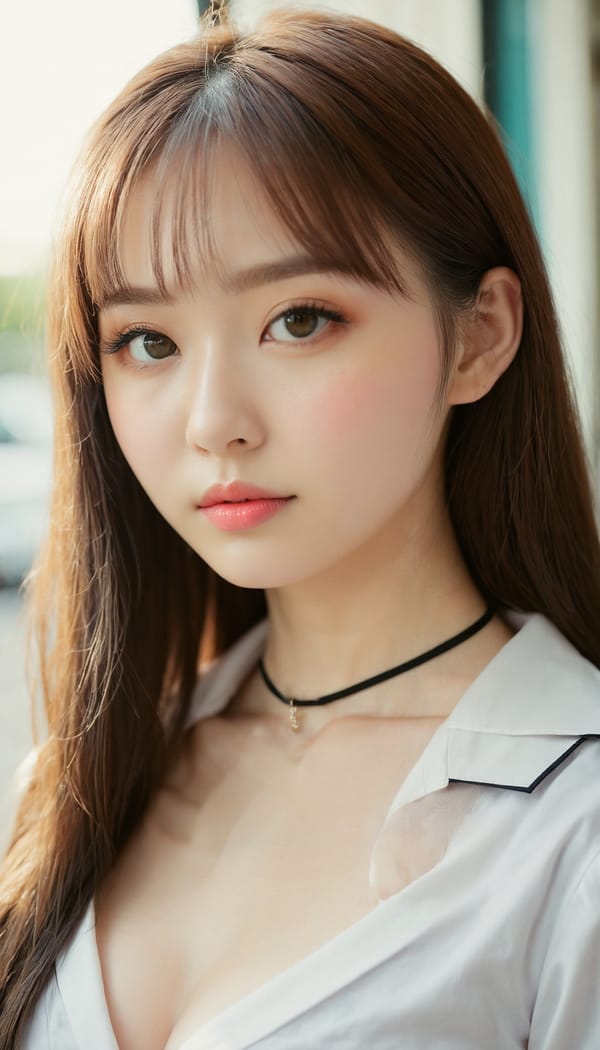 Tags: 21872187, SDXL
{"3": {"inputs": {"seed": 483716762350410, "steps": 32, "cfg": 6.17, "sampler_name": "dpmpp_2m", "scheduler": "karras", "denoise": 1.0, "model": ["27", 0], "positive": ["6", 0], "negative": ["7", 0], "latent_image": ["5", 0]}, "class_type": "KSampler"}, "4": {"inputs": {"ckpt_name": "juggernautxl.safetensors"}, "class_type": "CheckpointLoaderSimple"}, "5": {"inputs": {"width": 768, "height": 1344, "batch_size": 1}, "class_type": "EmptyLatentImage"}, "6": {"inputs": {"text": "27 year old girl, (temptress:0.99), (beautiful eyes:1.04), (cute:1.10), (double eyelids:0.96), (idol:1.14), (detailed face:0.99), (sexy lips:1.00), (pale skin:1.11), (eyelashes:0.99), (blush:1.04), (slim:1.04), (seductive pose:1.03), (seductive facial expression:1.07), (in a seductive pose:1.05), (large perky breasts:0.98), (cleavage:1.05), (thigh gap:1.08), (school uniform:1.06), choker, busy street, (candid cinema:1.07), (natural looking skin:1.09), (RAW:1.07), (film:1.08), (skin fuzz:1.02), (portra:1.08), (soft lighting:1.01), (detailed skin:1.00), (textured skin:1.08)", "clip": ["27", 1]}, "class_type": "CLIPTextEncode"}, "7": {"inputs": {"text": "(watermark:1.09), (open mouth:1.05), (low resolution:1.12), (twisted:1.06), (bad hands:1.09), (worst quality:1.07), (distorted:1.11)", "clip": ["27", 1]}, "class_type": "CLIPTextEncode"}, "8": {"inputs": {"samples": ["3", 0], "vae": ["4", 2]}, "class_type": "VAEDecode"}, "25": {"inputs": {"lora_name": "nudify_xl.safetensors", "strength_model": 0.38, "strength_clip": 0.02, "model": ["4", 0], "clip": ["4", 1]}, "class_type": "LoraLoader"}, "26": {"inputs": {"lora_name": "shirtlift_SDXL_v2.safetensors", "strength_model": 0.16, "strength_clip": 0.0, "model": ["25", 0], "clip": ["25", 1]}, "class_type": "LoraLoader"}, "27": {"inputs": {"lora_name": "PerfectEyesXL.safetensors", "strength_model": 0.17, "strength_clip": 0.02, "model": ["26", 0], "clip": ["26", 1]}, "class_type": "LoraLoader"}, "30": {"inputs": {"model_name": "4x_NMKD-Superscale-SP_178000_G.pth"}, "class_type": "UpscaleModelLoader"}, "31": {"inputs": {"upscale_model": ["30", 0], "image": ["8", 0]}, "class_type": "ImageUpscaleWithModel"}, "32": {"inputs": {"upscale_method": "lanczos", "scale_by": 0.5, "image": ["31", 0]}, "class_type": "ImageScaleBy"}, "33": {"inputs": {"pixels": ["32", 0], "vae": ["4", 2]}, "class_type": "VAEEncode"}, "34": {"inputs": {"seed": 483716762350410, "steps": 32, "cfg": 6.17, "sampler_name": "dpmpp_2m", "scheduler": "karras", "denoise": 0.3, "model": ["27", 0], "positive": ["6", 0], "negative": ["7", 0], "latent_image": ["33", 0]}, "class_type": "KSampler"}, "36": {"inputs": {"samples": ["34", 0], "vae": ["4", 2]}, "class_type": "VAEDecode"}, "39": {"inputs": {"filename_prefix": "comfyapi-1724801002174", "images": ["36", 0]}, "class_type": "SaveImage"}}