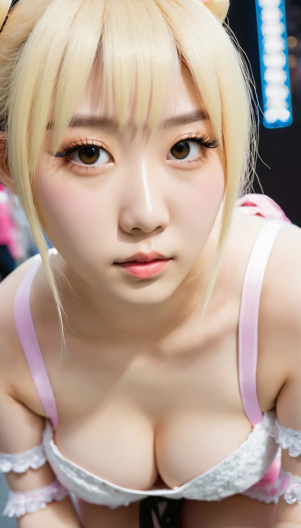 Tags: 21872187, SDXL
{"3": {"inputs": {"seed": 751353136260040, "steps": 64, "cfg": 7.66, "sampler_name": "dpmpp_2m", "scheduler": "karras", "denoise": 1.0, "model": ["27", 0], "positive": ["6", 0], "negative": ["7", 0], "latent_image": ["5", 0]}, "class_type": "KSampler"}, "4": {"inputs": {"ckpt_name": "juggernautxl.safetensors"}, "class_type": "CheckpointLoaderSimple"}, "5": {"inputs": {"width": 768, "height": 1344, "batch_size": 1}, "class_type": "EmptyLatentImage"}, "6": {"inputs": {"text": "22 year old girl, (chinese:1.10), (korean:1.06), (seductive facial expression:0.97), (double eyelids:0.99), (eyelashes:1.02), (pale skin:0.95), (beautiful eyes:1.07), (idol:0.95), (seductive pose:1.07), (blush:1.01), (detailed face:0.98), (temptress:1.09), (slim:1.09), (on all fours:0.98), (spreading ass cheeks:1.12), (from behind:1.00), (backboob:0.96), (in a cosplay:1.10) at comiket posing for camera, (candid cinema:1.09), (textured skin:1.01), (portra:1.01), (soft lighting:1.05), (natural looking skin:1.00), (film:1.02), (skin fuzz:1.04), (detailed skin:1.02), (RAW:1.03)", "clip": ["27", 1]}, "class_type": "CLIPTextEncode"}, "7": {"inputs": {"text": "(twisted:1.06), (bad hands:1.06), (distorted:1.11), (low resolution:1.11), (watermark:1.05), (open mouth:1.14)", "clip": ["27", 1]}, "class_type": "CLIPTextEncode"}, "8": {"inputs": {"samples": ["3", 0], "vae": ["4", 2]}, "class_type": "VAEDecode"}, "25": {"inputs": {"lora_name": "nudify_xl.safetensors", "strength_model": 0.36, "strength_clip": 0.0, "model": ["4", 0], "clip": ["4", 1]}, "class_type": "LoraLoader"}, "26": {"inputs": {"lora_name": "shirtlift_SDXL_v2.safetensors", "strength_model": 0.07, "strength_clip": 0.12, "model": ["25", 0], "clip": ["25", 1]}, "class_type": "LoraLoader"}, "27": {"inputs": {"lora_name": "PerfectEyesXL.safetensors", "strength_model": 0.07, "strength_clip": 0.16, "model": ["26", 0], "clip": ["26", 1]}, "class_type": "LoraLoader"}, "30": {"inputs": {"model_name": "4x_NMKD-Superscale-SP_178000_G.pth"}, "class_type": "UpscaleModelLoader"}, "31": {"inputs": {"upscale_model": ["30", 0], "image": ["8", 0]}, "class_type": "ImageUpscaleWithModel"}, "32": {"inputs": {"upscale_method": "lanczos", "scale_by": 0.5, "image": ["31", 0]}, "class_type": "ImageScaleBy"}, "33": {"inputs": {"pixels": ["32", 0], "vae": ["4", 2]}, "class_type": "VAEEncode"}, "34": {"inputs": {"seed": 751353136260040, "steps": 64, "cfg": 7.66, "sampler_name": "dpmpp_2m", "scheduler": "karras", "denoise": 0.3, "model": ["27", 0], "positive": ["6", 0], "negative": ["7", 0], "latent_image": ["33", 0]}, "class_type": "KSampler"}, "36": {"inputs": {"samples": ["34", 0], "vae": ["4", 2]}, "class_type": "VAEDecode"}, "39": {"inputs": {"filename_prefix": "comfyapi-1726601066673", "images": ["36", 0]}, "class_type": "SaveImage"}}