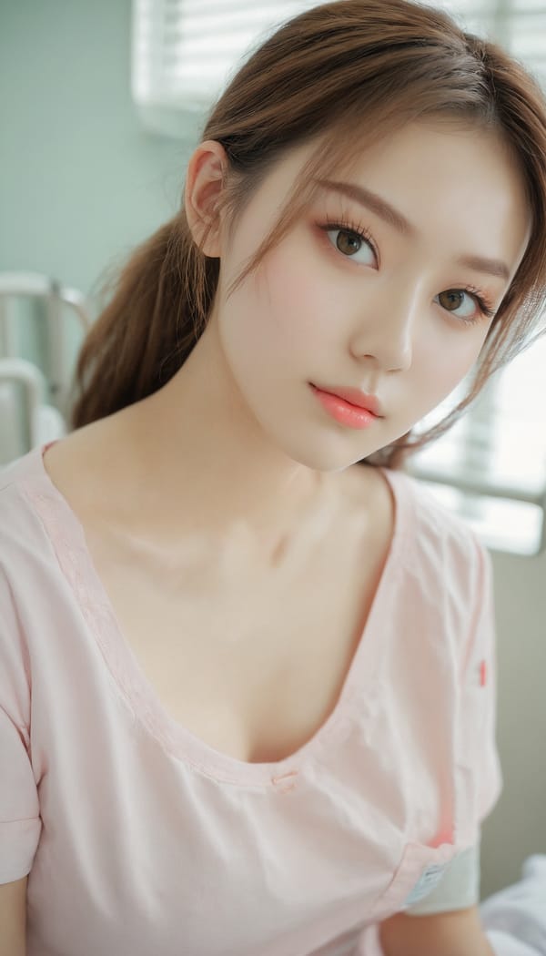 Tags: 21872187, SDXL
{"3": {"inputs": {"seed": 386988226081323, "steps": 32, "cfg": 5.19, "sampler_name": "dpmpp_2m", "scheduler": "karras", "denoise": 1.0, "model": ["27", 0], "positive": ["6", 0], "negative": ["7", 0], "latent_image": ["5", 0]}, "class_type": "KSampler"}, "4": {"inputs": {"ckpt_name": "juggernautxl.safetensors"}, "class_type": "CheckpointLoaderSimple"}, "5": {"inputs": {"width": 768, "height": 1344, "batch_size": 1}, "class_type": "EmptyLatentImage"}, "6": {"inputs": {"text": "20 year old girl, (beautiful eyes:1.02), (sexy lips:1.00), (double eyelids:1.09), (slim:1.12), (detailed face:1.13), (temptress:1.14), (pale skin:0.96), (cute:1.01), (idol:1.14), (seductive pose:1.05), (eyelashes:1.05), (seductive facial expression:1.09), (blush:1.01), (in a seductive pose:0.98), (large perky breasts:0.99), (cleavage:1.05), (thigh gap:1.02), (nurse in uniform:1.01) working in a hospital ward, (portra:1.08), (textured skin:1.00), (candid cinema:1.07), (RAW:1.08), (skin fuzz:1.09), (detailed skin:1.07), (soft lighting:1.04), (film:1.00), (natural looking skin:1.02)", "clip": ["27", 1]}, "class_type": "CLIPTextEncode"}, "7": {"inputs": {"text": "(watermark:1.14), (open mouth:1.11), (twisted:1.11), (distorted:1.09), (bad hands:1.08), (low resolution:1.05), (worst quality:1.06)", "clip": ["27", 1]}, "class_type": "CLIPTextEncode"}, "8": {"inputs": {"samples": ["3", 0], "vae": ["4", 2]}, "class_type": "VAEDecode"}, "25": {"inputs": {"lora_name": "nudify_xl.safetensors", "strength_model": 0.04, "strength_clip": 0.19, "model": ["4", 0], "clip": ["4", 1]}, "class_type": "LoraLoader"}, "26": {"inputs": {"lora_name": "shirtlift_SDXL_v2.safetensors", "strength_model": 0.05, "strength_clip": 0.11, "model": ["25", 0], "clip": ["25", 1]}, "class_type": "LoraLoader"}, "27": {"inputs": {"lora_name": "PerfectEyesXL.safetensors", "strength_model": 0.07, "strength_clip": 0.13, "model": ["26", 0], "clip": ["26", 1]}, "class_type": "LoraLoader"}, "30": {"inputs": {"model_name": "4x_NMKD-Superscale-SP_178000_G.pth"}, "class_type": "UpscaleModelLoader"}, "31": {"inputs": {"upscale_model": ["30", 0], "image": ["8", 0]}, "class_type": "ImageUpscaleWithModel"}, "32": {"inputs": {"upscale_method": "lanczos", "scale_by": 0.5, "image": ["31", 0]}, "class_type": "ImageScaleBy"}, "33": {"inputs": {"pixels": ["32", 0], "vae": ["4", 2]}, "class_type": "VAEEncode"}, "34": {"inputs": {"seed": 386988226081323, "steps": 32, "cfg": 5.19, "sampler_name": "dpmpp_2m", "scheduler": "karras", "denoise": 0.3, "model": ["27", 0], "positive": ["6", 0], "negative": ["7", 0], "latent_image": ["33", 0]}, "class_type": "KSampler"}, "36": {"inputs": {"samples": ["34", 0], "vae": ["4", 2]}, "class_type": "VAEDecode"}, "39": {"inputs": {"filename_prefix": "comfyapi-1732579789372", "images": ["36", 0]}, "class_type": "SaveImage"}}