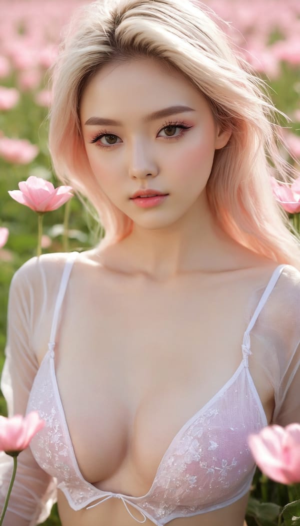 Tags: 21872187, SDXL
{"3": {"inputs": {"seed": 944699867256113, "steps": 64, "cfg": 5.88, "sampler_name": "dpmpp_2m", "scheduler": "karras", "denoise": 1.0, "model": ["27", 0], "positive": ["6", 0], "negative": ["7", 0], "latent_image": ["5", 0]}, "class_type": "KSampler"}, "4": {"inputs": {"ckpt_name": "juggernautxl.safetensors"}, "class_type": "CheckpointLoaderSimple"}, "5": {"inputs": {"width": 768, "height": 1344, "batch_size": 1}, "class_type": "EmptyLatentImage"}, "6": {"inputs": {"text": "18 year old girl, (slim:1.13), (detailed face:1.08), (double eyelids:0.96), (sexy lips:0.98), (seductive facial expression:1.14), (beautiful eyes:1.06), (seductive pose:1.13), (pale skin:0.96), (cute:0.96), (idol:0.97), (blush:1.09), (eyelashes:1.08), (temptress:0.96), (in a seductive pose:0.95), (large perky breasts:1.04), (cleavage:0.95), (thigh gap:1.04), wearing (translucent clothes:1.12) on a flower field, (film:1.06), (skin fuzz:1.06), (candid cinema:1.04), (soft lighting:1.03), (detailed skin:1.04), (natural looking skin:1.07), (RAW:1.04), (portra:1.01), (textured skin:1.03)", "clip": ["27", 1]}, "class_type": "CLIPTextEncode"}, "7": {"inputs": {"text": "(distorted:1.11), (watermark:1.08), (worst quality:1.06), (low resolution:1.13), (bad hands:1.06), (open mouth:1.13), (twisted:1.12)", "clip": ["27", 1]}, "class_type": "CLIPTextEncode"}, "8": {"inputs": {"samples": ["3", 0], "vae": ["4", 2]}, "class_type": "VAEDecode"}, "25": {"inputs": {"lora_name": "nudify_xl.safetensors", "strength_model": 0.21, "strength_clip": 0.17, "model": ["4", 0], "clip": ["4", 1]}, "class_type": "LoraLoader"}, "26": {"inputs": {"lora_name": "shirtlift_SDXL_v2.safetensors", "strength_model": 0.03, "strength_clip": 0.03, "model": ["25", 0], "clip": ["25", 1]}, "class_type": "LoraLoader"}, "27": {"inputs": {"lora_name": "PerfectEyesXL.safetensors", "strength_model": 0.09, "strength_clip": 0.08, "model": ["26", 0], "clip": ["26", 1]}, "class_type": "LoraLoader"}, "30": {"inputs": {"model_name": "4x_NMKD-Superscale-SP_178000_G.pth"}, "class_type": "UpscaleModelLoader"}, "31": {"inputs": {"upscale_model": ["30", 0], "image": ["8", 0]}, "class_type": "ImageUpscaleWithModel"}, "32": {"inputs": {"upscale_method": "lanczos", "scale_by": 0.5, "image": ["31", 0]}, "class_type": "ImageScaleBy"}, "33": {"inputs": {"pixels": ["32", 0], "vae": ["4", 2]}, "class_type": "VAEEncode"}, "34": {"inputs": {"seed": 944699867256113, "steps": 64, "cfg": 5.88, "sampler_name": "dpmpp_2m", "scheduler": "karras", "denoise": 0.3, "model": ["27", 0], "positive": ["6", 0], "negative": ["7", 0], "latent_image": ["33", 0]}, "class_type": "KSampler"}, "36": {"inputs": {"samples": ["34", 0], "vae": ["4", 2]}, "class_type": "VAEDecode"}, "39": {"inputs": {"filename_prefix": "comfyapi-1733707768917", "images": ["36", 0]}, "class_type": "SaveImage"}}