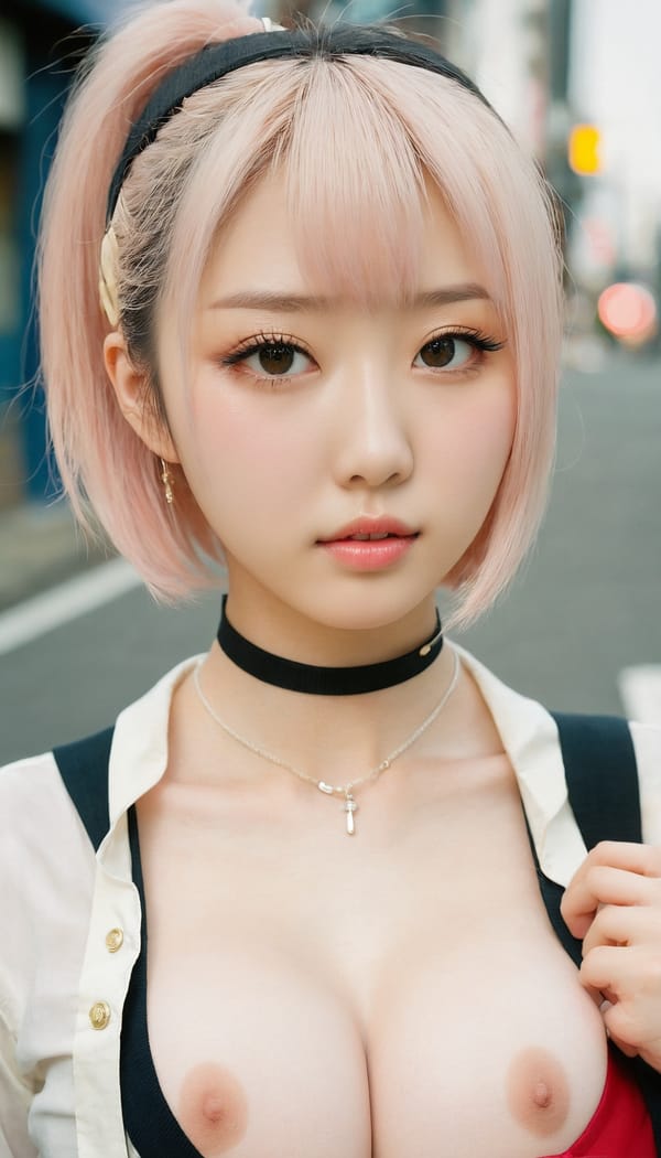 Tags: 21872187, SDXL
{"3": {"inputs": {"seed": 784031981732254, "steps": 32, "cfg": 5.54, "sampler_name": "dpmpp_2m", "scheduler": "karras", "denoise": 1.0, "model": ["27", 0], "positive": ["6", 0], "negative": ["7", 0], "latent_image": ["5", 0]}, "class_type": "KSampler"}, "4": {"inputs": {"ckpt_name": "juggernautxl.safetensors"}, "class_type": "CheckpointLoaderSimple"}, "5": {"inputs": {"width": 768, "height": 1344, "batch_size": 1}, "class_type": "EmptyLatentImage"}, "6": {"inputs": {"text": "18 year old girl, (japanese:1.12), (blush:1.13), (temptress:1.08), (pale skin:1.05), (seductive facial expression:1.05), (eyelashes:1.02), (idol:1.03), (double eyelids:1.11), (slim:1.09), (detailed face:1.05), (cute:1.14), (beautiful eyes:0.95), (seductive pose:1.10), (sexy lips:1.10), (in a seductive pose:1.10), (large perky breasts:1.07), (cleavage:1.03), (thigh gap:0.98), (school uniform:1.00), choker, busy street, (natural looking skin:1.08), (detailed skin:1.00), (film:1.07), (candid cinema:1.08), (skin fuzz:1.04), (soft lighting:1.03), (RAW:1.01), (textured skin:1.03), (portra:1.06)", "clip": ["27", 1]}, "class_type": "CLIPTextEncode"}, "7": {"inputs": {"text": "(watermark:1.06), (low resolution:1.08), (open mouth:1.05), (bad hands:1.09), (worst quality:1.12), (twisted:1.10), (distorted:1.13)", "clip": ["27", 1]}, "class_type": "CLIPTextEncode"}, "8": {"inputs": {"samples": ["3", 0], "vae": ["4", 2]}, "class_type": "VAEDecode"}, "25": {"inputs": {"lora_name": "nudify_xl.safetensors", "strength_model": 0.05, "strength_clip": 0.13, "model": ["4", 0], "clip": ["4", 1]}, "class_type": "LoraLoader"}, "26": {"inputs": {"lora_name": "shirtlift_SDXL_v2.safetensors", "strength_model": 0.16, "strength_clip": 0.17, "model": ["25", 0], "clip": ["25", 1]}, "class_type": "LoraLoader"}, "27": {"inputs": {"lora_name": "PerfectEyesXL.safetensors", "strength_model": 0.18, "strength_clip": 0.13, "model": ["26", 0], "clip": ["26", 1]}, "class_type": "LoraLoader"}, "30": {"inputs": {"model_name": "4x_NMKD-Superscale-SP_178000_G.pth"}, "class_type": "UpscaleModelLoader"}, "31": {"inputs": {"upscale_model": ["30", 0], "image": ["8", 0]}, "class_type": "ImageUpscaleWithModel"}, "32": {"inputs": {"upscale_method": "lanczos", "scale_by": 0.5, "image": ["31", 0]}, "class_type": "ImageScaleBy"}, "33": {"inputs": {"pixels": ["32", 0], "vae": ["4", 2]}, "class_type": "VAEEncode"}, "34": {"inputs": {"seed": 784031981732254, "steps": 32, "cfg": 5.54, "sampler_name": "dpmpp_2m", "scheduler": "karras", "denoise": 0.3, "model": ["27", 0], "positive": ["6", 0], "negative": ["7", 0], "latent_image": ["33", 0]}, "class_type": "KSampler"}, "36": {"inputs": {"samples": ["34", 0], "vae": ["4", 2]}, "class_type": "VAEDecode"}, "39": {"inputs": {"filename_prefix": "comfyapi-1726250402904", "images": ["36", 0]}, "class_type": "SaveImage"}}