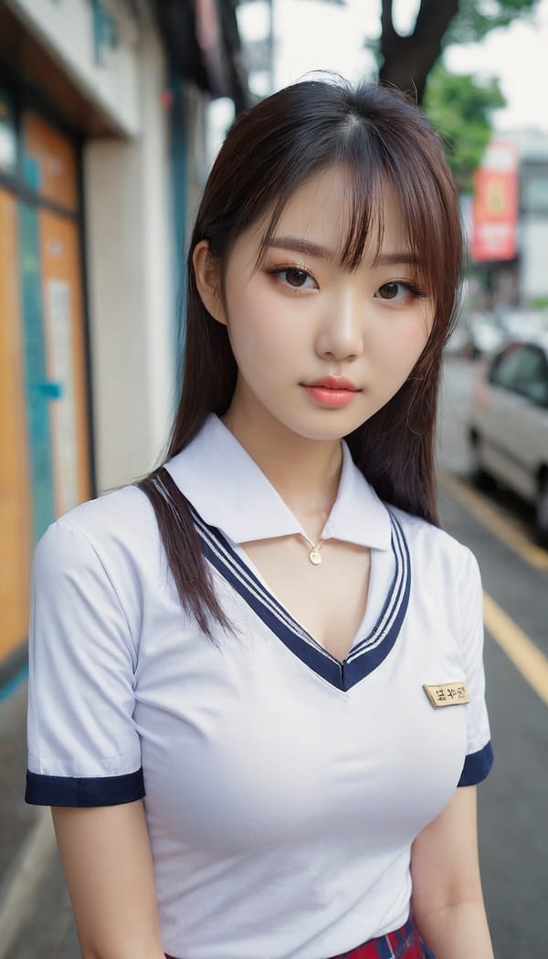 Tags: 21872187, SDXL
{"3": {"inputs": {"seed": 274170787995711, "steps": 64, "cfg": 5.76, "sampler_name": "dpmpp_2m", "scheduler": "karras", "denoise": 1.0, "model": ["27", 0], "positive": ["6", 0], "negative": ["7", 0], "latent_image": ["5", 0]}, "class_type": "KSampler"}, "4": {"inputs": {"ckpt_name": "juggernautxl.safetensors"}, "class_type": "CheckpointLoaderSimple"}, "5": {"inputs": {"width": 768, "height": 1344, "batch_size": 1}, "class_type": "EmptyLatentImage"}, "6": {"inputs": {"text": "24 year old girl, (korean:1.02), (detailed face:0.96), (slim:0.99), (seductive pose:1.12), (double eyelids:1.10), (pale skin:1.01), (beautiful eyes:1.12), (temptress:1.02), (seductive facial expression:1.14), (blush:0.99), (sexy lips:1.11), (eyelashes:1.11), (in a seductive pose:1.01), (large perky breasts:1.13), (cleavage:1.11), (thigh gap:0.97), (school uniform:1.10), choker, busy street, (candid cinema:1.01), (skin fuzz:1.09), (soft lighting:1.00), (portra:1.08), (textured skin:1.01), (RAW:1.06), (natural looking skin:1.04), (film:1.05), (detailed skin:1.00)", "clip": ["27", 1]}, "class_type": "CLIPTextEncode"}, "7": {"inputs": {"text": "(worst quality:1.05), (bad hands:1.09), (open mouth:1.06), (twisted:1.12), (distorted:1.14), (watermark:1.08), (low resolution:1.13)", "clip": ["27", 1]}, "class_type": "CLIPTextEncode"}, "8": {"inputs": {"samples": ["3", 0], "vae": ["4", 2]}, "class_type": "VAEDecode"}, "25": {"inputs": {"lora_name": "nudify_xl.safetensors", "strength_model": 0.08, "strength_clip": 0.17, "model": ["4", 0], "clip": ["4", 1]}, "class_type": "LoraLoader"}, "26": {"inputs": {"lora_name": "shirtlift_SDXL_v2.safetensors", "strength_model": 0.06, "strength_clip": 0.19, "model": ["25", 0], "clip": ["25", 1]}, "class_type": "LoraLoader"}, "27": {"inputs": {"lora_name": "PerfectEyesXL.safetensors", "strength_model": 0.14, "strength_clip": 0.07, "model": ["26", 0], "clip": ["26", 1]}, "class_type": "LoraLoader"}, "30": {"inputs": {"model_name": "4x_NMKD-Superscale-SP_178000_G.pth"}, "class_type": "UpscaleModelLoader"}, "31": {"inputs": {"upscale_model": ["30", 0], "image": ["8", 0]}, "class_type": "ImageUpscaleWithModel"}, "32": {"inputs": {"upscale_method": "lanczos", "scale_by": 0.5, "image": ["31", 0]}, "class_type": "ImageScaleBy"}, "33": {"inputs": {"pixels": ["32", 0], "vae": ["4", 2]}, "class_type": "VAEEncode"}, "34": {"inputs": {"seed": 274170787995711, "steps": 64, "cfg": 5.76, "sampler_name": "dpmpp_2m", "scheduler": "karras", "denoise": 0.3, "model": ["27", 0], "positive": ["6", 0], "negative": ["7", 0], "latent_image": ["33", 0]}, "class_type": "KSampler"}, "36": {"inputs": {"samples": ["34", 0], "vae": ["4", 2]}, "class_type": "VAEDecode"}, "39": {"inputs": {"filename_prefix": "comfyapi-1716329096413", "images": ["36", 0]}, "class_type": "SaveImage"}}