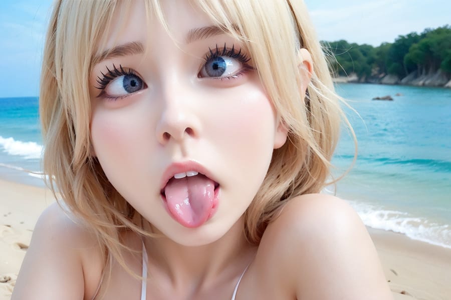 Tags: 21872187
<lora:JapaneseDollLikeness_v15:0.79>, (ukrainian:0.90), beach, (bikini:1.01), <lora:ahegao-x-v4:0.85>, ahegao face, pleasure, extremely detailed eyes, extremely detailed face, cute, (photorealistic:0.95), sexy lips, seductive smile, eyelashes, pale skin, perky breasts, best quality, sharp, tall, delicate and beautiful girl
Negative prompt: anime, ugly, disfigured, (worst quality:2.21)
Steps: 32, Sampler: DPM++ 2M Karras, CFG scale: 5.45, Seed: 1702233236, Size: 768x512, Model hash: fc2511737a, Model: chilloutmix_NiPrunedFp32Fix, Seed resize from: -1x-1, Denoising strength: 0.4, Version: v1.2.1, Hires upscale: 2.0, Hires steps: 64, Hires upscaler: ESRGAN_4x