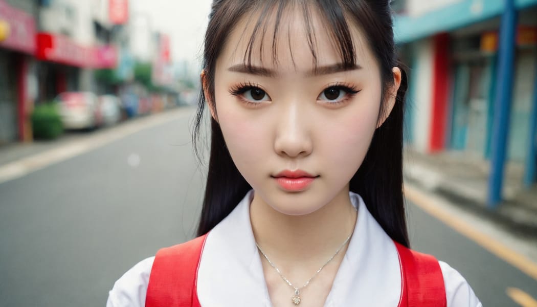 Tags: 21872187, SDXL
{"3": {"inputs": {"seed": 332105295795902, "steps": 64, "cfg": 6.47, "sampler_name": "dpmpp_2m", "scheduler": "karras", "denoise": 1.0, "model": ["27", 0], "positive": ["6", 0], "negative": ["7", 0], "latent_image": ["5", 0]}, "class_type": "KSampler"}, "4": {"inputs": {"ckpt_name": "juggernautxl.safetensors"}, "class_type": "CheckpointLoaderSimple"}, "5": {"inputs": {"width": 1344, "height": 768, "batch_size": 1}, "class_type": "EmptyLatentImage"}, "6": {"inputs": {"text": "20 year old girl, (chinese:1.12), (pale skin:0.98), (beautiful eyes:1.05), (cute:1.04), (seductive pose:0.97), (blush:1.03), (detailed face:0.98), (seductive facial expression:0.96), (slim:1.05), (eyelashes:1.11), (temptress:1.11), (double eyelids:0.99), (idol:0.95), (sexy lips:0.96), (in a seductive pose:1.12), (large perky breasts:1.08), (cleavage:1.14), (thigh gap:1.06), (school uniform:1.04), choker, busy street, (textured skin:1.00), (film:1.00), (natural looking skin:1.02), (skin fuzz:1.04), (detailed skin:1.07), (RAW:1.06), (soft lighting:1.08), (portra:1.04), (candid cinema:1.00)", "clip": ["27", 1]}, "class_type": "CLIPTextEncode"}, "7": {"inputs": {"text": "(low resolution:1.12), (twisted:1.07), (worst quality:1.08), (distorted:1.05), (bad hands:1.05), (watermark:1.08), (open mouth:1.05)", "clip": ["27", 1]}, "class_type": "CLIPTextEncode"}, "8": {"inputs": {"samples": ["3", 0], "vae": ["4", 2]}, "class_type": "VAEDecode"}, "25": {"inputs": {"lora_name": "nudify_xl.safetensors", "strength_model": 0.02, "strength_clip": 0.1, "model": ["4", 0], "clip": ["4", 1]}, "class_type": "LoraLoader"}, "26": {"inputs": {"lora_name": "shirtlift_SDXL_v2.safetensors", "strength_model": 0.04, "strength_clip": 0.15, "model": ["25", 0], "clip": ["25", 1]}, "class_type": "LoraLoader"}, "27": {"inputs": {"lora_name": "PerfectEyesXL.safetensors", "strength_model": 0.19, "strength_clip": 0.12, "model": ["26", 0], "clip": ["26", 1]}, "class_type": "LoraLoader"}, "30": {"inputs": {"model_name": "4x_NMKD-Superscale-SP_178000_G.pth"}, "class_type": "UpscaleModelLoader"}, "31": {"inputs": {"upscale_model": ["30", 0], "image": ["8", 0]}, "class_type": "ImageUpscaleWithModel"}, "32": {"inputs": {"upscale_method": "lanczos", "scale_by": 0.5, "image": ["31", 0]}, "class_type": "ImageScaleBy"}, "33": {"inputs": {"pixels": ["32", 0], "vae": ["4", 2]}, "class_type": "VAEEncode"}, "34": {"inputs": {"seed": 332105295795902, "steps": 64, "cfg": 6.47, "sampler_name": "dpmpp_2m", "scheduler": "karras", "denoise": 0.3, "model": ["27", 0], "positive": ["6", 0], "negative": ["7", 0], "latent_image": ["33", 0]}, "class_type": "KSampler"}, "36": {"inputs": {"samples": ["34", 0], "vae": ["4", 2]}, "class_type": "VAEDecode"}, "39": {"inputs": {"filename_prefix": "comfyapi-1725404548282", "images": ["36", 0]}, "class_type": "SaveImage"}}