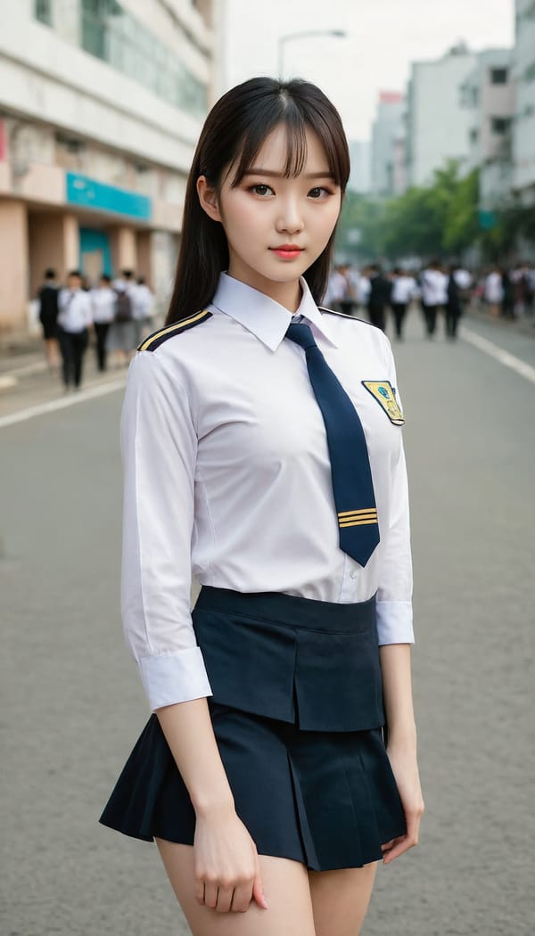 Tags: 21872187, SDXL
{"3": {"inputs": {"seed": 439862573134104, "steps": 64, "cfg": 7.54, "sampler_name": "dpmpp_2m", "scheduler": "karras", "denoise": 1.0, "model": ["27", 0], "positive": ["6", 0], "negative": ["7", 0], "latent_image": ["5", 0]}, "class_type": "KSampler"}, "4": {"inputs": {"ckpt_name": "juggernautXL_v8Rundiffusion.safetensors"}, "class_type": "CheckpointLoaderSimple"}, "5": {"inputs": {"width": 768, "height": 1344, "batch_size": 1}, "class_type": "EmptyLatentImage"}, "6": {"inputs": {"text": "26 year old girl, (korean:1.08), (ukrainian:0.98), (slim:1.05), (beautiful eyes:0.96), (seductive facial expression:1.09), (blush:1.05), (seductive pose:1.13), (idol:1.09), (eyelashes:1.06), (cute:1.14), (pale skin:0.97), (sexy lips:1.05), (double eyelids:0.95), (detailed face:1.10), (perky ass:0.97), (exposed ass:0.99), (looking back:1.12), (sexy ass:1.14), (thigh gap:1.02), (school uniform:1.13), choker, busy street, (film:1.00), (candid cinema:1.04), (skin fuzz:1.06), (soft lighting:1.02), (textured skin:1.08), (natural looking skin:1.02), (RAW:1.00), (detailed skin:1.01), (portra:1.00)", "clip": ["27", 1]}, "class_type": "CLIPTextEncode"}, "7": {"inputs": {"text": "(distorted:1.13), (open mouth:1.13), (bad hands:1.11), (watermark:1.14), (worst quality:1.11), (low resolution:1.07), (twisted:1.06)", "clip": ["27", 1]}, "class_type": "CLIPTextEncode"}, "8": {"inputs": {"samples": ["3", 0], "vae": ["4", 2]}, "class_type": "VAEDecode"}, "25": {"inputs": {"lora_name": "nudify_xl.safetensors", "strength_model": 0.39, "strength_clip": 0.25, "model": ["4", 0], "clip": ["4", 1]}, "class_type": "LoraLoader"}, "26": {"inputs": {"lora_name": "shirtlift_SDXL_v2.safetensors", "strength_model": 0.01, "strength_clip": 0.15, "model": ["25", 0], "clip": ["25", 1]}, "class_type": "LoraLoader"}, "27": {"inputs": {"lora_name": "PerfectEyesXL.safetensors", "strength_model": 0.18, "strength_clip": 0.19, "model": ["26", 0], "clip": ["26", 1]}, "class_type": "LoraLoader"}, "30": {"inputs": {"model_name": "4x_NMKD-Superscale-SP_178000_G.pth"}, "class_type": "UpscaleModelLoader"}, "31": {"inputs": {"upscale_model": ["30", 0], "image": ["8", 0]}, "class_type": "ImageUpscaleWithModel"}, "32": {"inputs": {"upscale_method": "lanczos", "scale_by": 0.5, "image": ["31", 0]}, "class_type": "ImageScaleBy"}, "33": {"inputs": {"pixels": ["32", 0], "vae": ["4", 2]}, "class_type": "VAEEncode"}, "34": {"inputs": {"seed": 439862573134104, "steps": 64, "cfg": 7.54, "sampler_name": "dpmpp_2m", "scheduler": "karras", "denoise": 0.3, "model": ["27", 0], "positive": ["6", 0], "negative": ["7", 0], "latent_image": ["33", 0]}, "class_type": "KSampler"}, "36": {"inputs": {"samples": ["34", 0], "vae": ["4", 2]}, "class_type": "VAEDecode"}, "39": {"inputs": {"filename_prefix": "comfyapi-1707422564003", "images": ["36", 0]}, "class_type": "SaveImage"}}