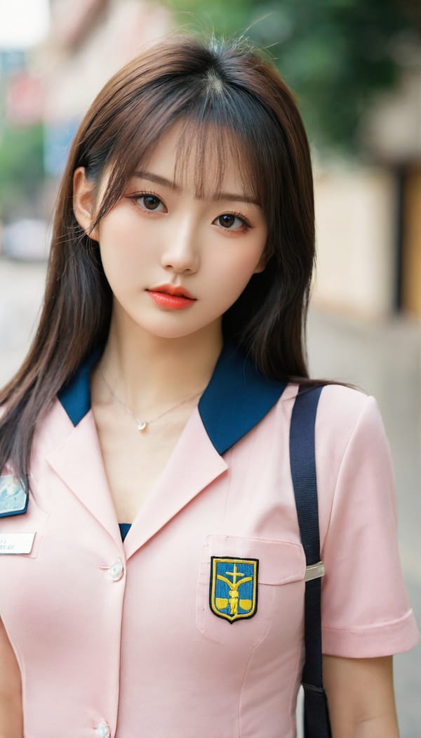 Tags: 21872187, SDXL
{"3": {"inputs": {"seed": 599249936933606, "steps": 64, "cfg": 6.85, "sampler_name": "dpmpp_2m", "scheduler": "karras", "denoise": 1.0, "model": ["27", 0], "positive": ["6", 0], "negative": ["7", 0], "latent_image": ["5", 0]}, "class_type": "KSampler"}, "4": {"inputs": {"ckpt_name": "leosamsHelloworldSDXL_helloworldSDXL32DPO.safetensors"}, "class_type": "CheckpointLoaderSimple"}, "5": {"inputs": {"width": 768, "height": 1344, "batch_size": 1}, "class_type": "EmptyLatentImage"}, "6": {"inputs": {"text": "23 year old girl, (taiwanese:1.11), (ukrainian:1.11), (russian:1.11), (chinese:1.10), (seductive facial expression:1.09), (slim:0.97), (seductive pose:1.01), (idol:0.99), (double eyelids:1.07), (blush:1.14), (detailed face:1.13), (cute:1.01), (sexy lips:1.06), (eyelashes:1.11), (beautiful eyes:1.12), (temptress:1.02), (pale skin:0.98), (in a seductive pose:1.13), (large perky breasts:1.02), (cleavage:1.01), (thigh gap:1.03), (school uniform:1.11), choker, busy street, (skin fuzz:1.09), (detailed skin:1.05), (film:1.00), (portra:1.00), (RAW:1.01), (natural looking skin:1.01), (candid cinema:1.04), (soft lighting:1.07), (textured skin:1.09)", "clip": ["27", 1]}, "class_type": "CLIPTextEncode"}, "7": {"inputs": {"text": "(worst quality:1.14), (distorted:1.13), (low resolution:1.10), (bad hands:1.11), (open mouth:1.12), (watermark:1.06), (twisted:1.08)", "clip": ["27", 1]}, "class_type": "CLIPTextEncode"}, "8": {"inputs": {"samples": ["3", 0], "vae": ["4", 2]}, "class_type": "VAEDecode"}, "25": {"inputs": {"lora_name": "nudify_xl.safetensors", "strength_model": 0.31, "strength_clip": 0.01, "model": ["4", 0], "clip": ["4", 1]}, "class_type": "LoraLoader"}, "26": {"inputs": {"lora_name": "shirtlift_SDXL_v2.safetensors", "strength_model": 0.0, "strength_clip": 0.0, "model": ["25", 0], "clip": ["25", 1]}, "class_type": "LoraLoader"}, "27": {"inputs": {"lora_name": "PerfectEyesXL.safetensors", "strength_model": 0.11, "strength_clip": 0.11, "model": ["26", 0], "clip": ["26", 1]}, "class_type": "LoraLoader"}, "30": {"inputs": {"model_name": "4x_NMKD-Superscale-SP_178000_G.pth"}, "class_type": "UpscaleModelLoader"}, "31": {"inputs": {"upscale_model": ["30", 0], "image": ["8", 0]}, "class_type": "ImageUpscaleWithModel"}, "32": {"inputs": {"upscale_method": "lanczos", "scale_by": 0.5, "image": ["31", 0]}, "class_type": "ImageScaleBy"}, "33": {"inputs": {"pixels": ["32", 0], "vae": ["4", 2]}, "class_type": "VAEEncode"}, "34": {"inputs": {"seed": 599249936933606, "steps": 64, "cfg": 6.85, "sampler_name": "dpmpp_2m", "scheduler": "karras", "denoise": 0.3, "model": ["27", 0], "positive": ["6", 0], "negative": ["7", 0], "latent_image": ["33", 0]}, "class_type": "KSampler"}, "36": {"inputs": {"samples": ["34", 0], "vae": ["4", 2]}, "class_type": "VAEDecode"}, "39": {"inputs": {"filename_prefix": "comfyapi-1707918857546", "images": ["36", 0]}, "class_type": "SaveImage"}}