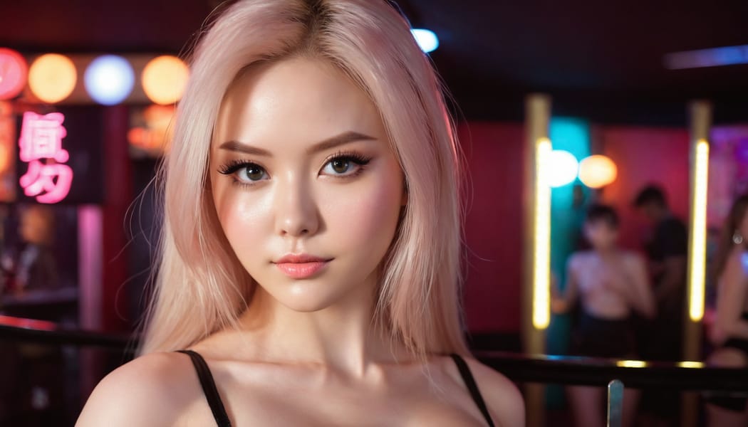 Tags: 21872187, SDXL
{"3": {"inputs": {"seed": 514582443880944, "steps": 64, "cfg": 7.18, "sampler_name": "dpmpp_2m", "scheduler": "karras", "denoise": 1.0, "model": ["27", 0], "positive": ["6", 0], "negative": ["7", 0], "latent_image": ["5", 0]}, "class_type": "KSampler"}, "4": {"inputs": {"ckpt_name": "juggernautxl.safetensors"}, "class_type": "CheckpointLoaderSimple"}, "5": {"inputs": {"width": 1344, "height": 768, "batch_size": 1}, "class_type": "EmptyLatentImage"}, "6": {"inputs": {"text": "28 year old girl, (slim:1.14), (double eyelids:1.04), (seductive facial expression:1.12), (idol:1.13), (detailed face:0.98), (blush:0.98), (beautiful eyes:0.95), (sexy lips:1.01), (eyelashes:1.10), (cute:1.03), (seductive pose:0.98), (pale skin:1.12), (temptress:1.12), (in a seductive pose:0.95), (large perky breasts:1.00), (cleavage:0.95), (thigh gap:1.03), (a pole dancer:0.97) at a night club, (textured skin:1.01), (candid cinema:1.01), (portra:1.01), (natural looking skin:1.02), (RAW:1.06), (detailed skin:1.08), (soft lighting:1.03), (film:1.09), (skin fuzz:1.01)", "clip": ["27", 1]}, "class_type": "CLIPTextEncode"}, "7": {"inputs": {"text": "(bad hands:1.11), (watermark:1.05), (low resolution:1.10), (worst quality:1.11), (open mouth:1.05), (twisted:1.09), (distorted:1.14)", "clip": ["27", 1]}, "class_type": "CLIPTextEncode"}, "8": {"inputs": {"samples": ["3", 0], "vae": ["4", 2]}, "class_type": "VAEDecode"}, "25": {"inputs": {"lora_name": "nudify_xl.safetensors", "strength_model": 0.23, "strength_clip": 0.33, "model": ["4", 0], "clip": ["4", 1]}, "class_type": "LoraLoader"}, "26": {"inputs": {"lora_name": "shirtlift_SDXL_v2.safetensors", "strength_model": 0.15, "strength_clip": 0.15, "model": ["25", 0], "clip": ["25", 1]}, "class_type": "LoraLoader"}, "27": {"inputs": {"lora_name": "PerfectEyesXL.safetensors", "strength_model": 0.13, "strength_clip": 0.1, "model": ["26", 0], "clip": ["26", 1]}, "class_type": "LoraLoader"}, "30": {"inputs": {"model_name": "4x_NMKD-Superscale-SP_178000_G.pth"}, "class_type": "UpscaleModelLoader"}, "31": {"inputs": {"upscale_model": ["30", 0], "image": ["8", 0]}, "class_type": "ImageUpscaleWithModel"}, "32": {"inputs": {"upscale_method": "lanczos", "scale_by": 0.5, "image": ["31", 0]}, "class_type": "ImageScaleBy"}, "33": {"inputs": {"pixels": ["32", 0], "vae": ["4", 2]}, "class_type": "VAEEncode"}, "34": {"inputs": {"seed": 514582443880944, "steps": 64, "cfg": 7.18, "sampler_name": "dpmpp_2m", "scheduler": "karras", "denoise": 0.3, "model": ["27", 0], "positive": ["6", 0], "negative": ["7", 0], "latent_image": ["33", 0]}, "class_type": "KSampler"}, "36": {"inputs": {"samples": ["34", 0], "vae": ["4", 2]}, "class_type": "VAEDecode"}, "39": {"inputs": {"filename_prefix": "comfyapi-1713507612695", "images": ["36", 0]}, "class_type": "SaveImage"}}