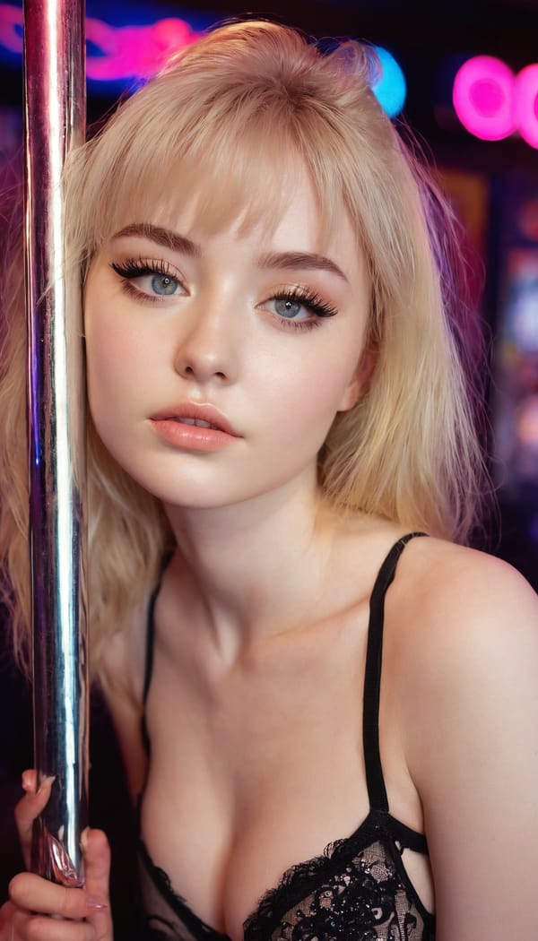 Tags: 21872187, SDXL
{"3": {"inputs": {"seed": 129020234365526, "steps": 64, "cfg": 5.1, "sampler_name": "dpmpp_2m", "scheduler": "karras", "denoise": 1.0, "model": ["27", 0], "positive": ["6", 0], "negative": ["7", 0], "latent_image": ["5", 0]}, "class_type": "KSampler"}, "4": {"inputs": {"ckpt_name": "juggernautxl.safetensors"}, "class_type": "CheckpointLoaderSimple"}, "5": {"inputs": {"width": 768, "height": 1344, "batch_size": 1}, "class_type": "EmptyLatentImage"}, "6": {"inputs": {"text": "19 year old girl, (irish:1.14), (beautiful eyes:1.01), (seductive pose:1.02), (cute:1.12), (detailed face:1.05), (slim:1.02), (temptress:1.12), (seductive facial expression:1.02), (sexy lips:1.08), (eyelashes:1.14), (pale skin:0.99), (double eyelids:1.05), (idol:1.06), (in a seductive pose:1.04), (large perky breasts:0.97), (cleavage:1.03), (thigh gap:0.97), (a pole dancer:1.11) at a night club, (portra:1.05), (candid cinema:1.07), (textured skin:1.05), (skin fuzz:1.02), (RAW:1.02), (soft lighting:1.00), (natural looking skin:1.07), (film:1.06), (detailed skin:1.09)", "clip": ["27", 1]}, "class_type": "CLIPTextEncode"}, "7": {"inputs": {"text": "(worst quality:1.08), (watermark:1.13), (distorted:1.06), (bad hands:1.06), (twisted:1.13), (low resolution:1.07), (open mouth:1.13)", "clip": ["27", 1]}, "class_type": "CLIPTextEncode"}, "8": {"inputs": {"samples": ["3", 0], "vae": ["4", 2]}, "class_type": "VAEDecode"}, "25": {"inputs": {"lora_name": "nudify_xl.safetensors", "strength_model": 0.02, "strength_clip": 0.05, "model": ["4", 0], "clip": ["4", 1]}, "class_type": "LoraLoader"}, "26": {"inputs": {"lora_name": "shirtlift_SDXL_v2.safetensors", "strength_model": 0.01, "strength_clip": 0.02, "model": ["25", 0], "clip": ["25", 1]}, "class_type": "LoraLoader"}, "27": {"inputs": {"lora_name": "PerfectEyesXL.safetensors", "strength_model": 0.15, "strength_clip": 0.07, "model": ["26", 0], "clip": ["26", 1]}, "class_type": "LoraLoader"}, "30": {"inputs": {"model_name": "4x_NMKD-Superscale-SP_178000_G.pth"}, "class_type": "UpscaleModelLoader"}, "31": {"inputs": {"upscale_model": ["30", 0], "image": ["8", 0]}, "class_type": "ImageUpscaleWithModel"}, "32": {"inputs": {"upscale_method": "lanczos", "scale_by": 0.5, "image": ["31", 0]}, "class_type": "ImageScaleBy"}, "33": {"inputs": {"pixels": ["32", 0], "vae": ["4", 2]}, "class_type": "VAEEncode"}, "34": {"inputs": {"seed": 129020234365526, "steps": 64, "cfg": 5.1, "sampler_name": "dpmpp_2m", "scheduler": "karras", "denoise": 0.3, "model": ["27", 0], "positive": ["6", 0], "negative": ["7", 0], "latent_image": ["33", 0]}, "class_type": "KSampler"}, "36": {"inputs": {"samples": ["34", 0], "vae": ["4", 2]}, "class_type": "VAEDecode"}, "39": {"inputs": {"filename_prefix": "comfyapi-1714647935148", "images": ["36", 0]}, "class_type": "SaveImage"}}