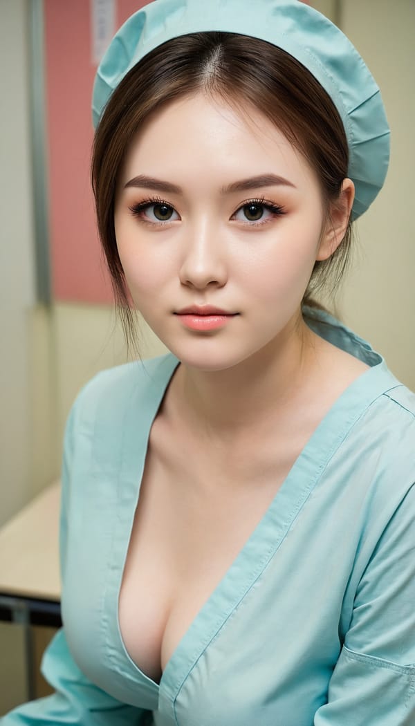 Tags: 21872187, SDXL
{"3": {"inputs": {"seed": 580977552190893, "steps": 32, "cfg": 7.47, "sampler_name": "dpmpp_2m", "scheduler": "karras", "denoise": 1.0, "model": ["27", 0], "positive": ["6", 0], "negative": ["7", 0], "latent_image": ["5", 0]}, "class_type": "KSampler"}, "4": {"inputs": {"ckpt_name": "juggernautXL_v8Rundiffusion.safetensors"}, "class_type": "CheckpointLoaderSimple"}, "5": {"inputs": {"width": 768, "height": 1344, "batch_size": 1}, "class_type": "EmptyLatentImage"}, "6": {"inputs": {"text": "21 year old girl, (irish:0.98), (russian:1.11), (taiwanese:0.97), (temptress:1.09), (seductive facial expression:1.07), (idol:1.04), (cute:1.13), (eyelashes:1.03), (sexy lips:0.99), (blush:1.06), (double eyelids:1.10), (detailed face:1.14), (slim:0.95), (seductive pose:1.13), (beautiful eyes:1.06), (pale skin:1.07), (in a seductive pose:0.96), (large perky breasts:1.04), (cleavage:1.03), (thigh gap:1.14), (nurse in uniform:1.09) working in a hospital ward, (natural looking skin:1.07), (soft lighting:1.00), (portra:1.09), (film:1.09), (detailed skin:1.01), (skin fuzz:1.09), (candid cinema:1.07), (textured skin:1.08), (RAW:1.06)", "clip": ["27", 1]}, "class_type": "CLIPTextEncode"}, "7": {"inputs": {"text": "(twisted:1.12), (worst quality:1.13), (open mouth:1.13), (low resolution:1.10), (distorted:1.05), (watermark:1.14), (bad hands:1.07)", "clip": ["27", 1]}, "class_type": "CLIPTextEncode"}, "8": {"inputs": {"samples": ["3", 0], "vae": ["4", 2]}, "class_type": "VAEDecode"}, "25": {"inputs": {"lora_name": "nudify_xl.safetensors", "strength_model": 0.37, "strength_clip": 0.22, "model": ["4", 0], "clip": ["4", 1]}, "class_type": "LoraLoader"}, "26": {"inputs": {"lora_name": "shirtlift_SDXL_v2.safetensors", "strength_model": 0.15, "strength_clip": 0.0, "model": ["25", 0], "clip": ["25", 1]}, "class_type": "LoraLoader"}, "27": {"inputs": {"lora_name": "PerfectEyesXL.safetensors", "strength_model": 0.1, "strength_clip": 0.01, "model": ["26", 0], "clip": ["26", 1]}, "class_type": "LoraLoader"}, "30": {"inputs": {"model_name": "4x_NMKD-Superscale-SP_178000_G.pth"}, "class_type": "UpscaleModelLoader"}, "31": {"inputs": {"upscale_model": ["30", 0], "image": ["8", 0]}, "class_type": "ImageUpscaleWithModel"}, "32": {"inputs": {"upscale_method": "lanczos", "scale_by": 0.5, "image": ["31", 0]}, "class_type": "ImageScaleBy"}, "33": {"inputs": {"pixels": ["32", 0], "vae": ["4", 2]}, "class_type": "VAEEncode"}, "34": {"inputs": {"seed": 580977552190893, "steps": 32, "cfg": 7.47, "sampler_name": "dpmpp_2m", "scheduler": "karras", "denoise": 0.3, "model": ["27", 0], "positive": ["6", 0], "negative": ["7", 0], "latent_image": ["33", 0]}, "class_type": "KSampler"}, "36": {"inputs": {"samples": ["34", 0], "vae": ["4", 2]}, "class_type": "VAEDecode"}, "39": {"inputs": {"filename_prefix": "comfyapi-1707863185781", "images": ["36", 0]}, "class_type": "SaveImage"}}