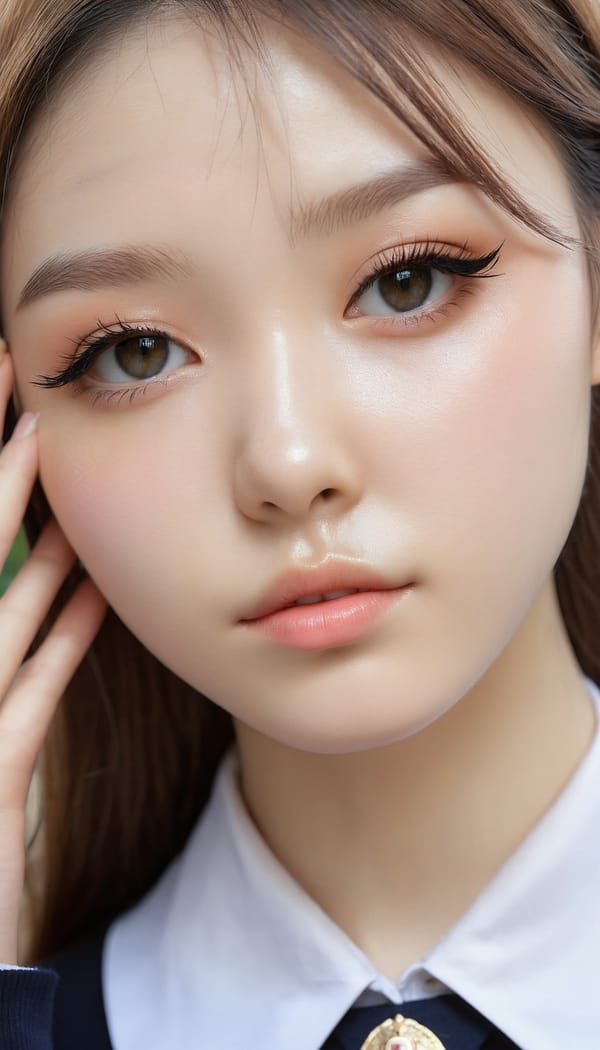 Tags: 21872187, SDXL
{"3": {"inputs": {"seed": 784043337940451, "steps": 32, "cfg": 7.43, "sampler_name": "dpmpp_2m", "scheduler": "karras", "denoise": 1.0, "model": ["27", 0], "positive": ["6", 0], "negative": ["7", 0], "latent_image": ["5", 0]}, "class_type": "KSampler"}, "4": {"inputs": {"ckpt_name": "juggernautxl.safetensors"}, "class_type": "CheckpointLoaderSimple"}, "5": {"inputs": {"width": 768, "height": 1344, "batch_size": 1}, "class_type": "EmptyLatentImage"}, "6": {"inputs": {"text": "19 year old girl, (russian:0.95), (korean:1.13), (ukrainian:0.98), (eyelashes:1.11), (detailed face:1.01), (seductive facial expression:0.96), (sexy lips:1.03), (pale skin:1.01), (cute:1.07), (beautiful eyes:1.03), (double eyelids:1.03), (idol:1.09), (blush:0.99), (temptress:1.02), (in a seductive pose:1.07), (large perky breasts:1.01), (cleavage:0.99), (thigh gap:1.01), (school uniform:1.12), choker, busy street, (RAW:1.00), (candid cinema:1.00), (textured skin:1.07), (detailed skin:1.06), (film:1.05), (skin fuzz:1.02), (portra:1.03), (natural looking skin:1.03), (soft lighting:1.07)", "clip": ["27", 1]}, "class_type": "CLIPTextEncode"}, "7": {"inputs": {"text": "(open mouth:1.13), (distorted:1.10), (worst quality:1.07), (low resolution:1.07), (watermark:1.10), (bad hands:1.14), (twisted:1.13)", "clip": ["27", 1]}, "class_type": "CLIPTextEncode"}, "8": {"inputs": {"samples": ["3", 0], "vae": ["4", 2]}, "class_type": "VAEDecode"}, "25": {"inputs": {"lora_name": "nudify_xl.safetensors", "strength_model": 0.07, "strength_clip": 0.06, "model": ["4", 0], "clip": ["4", 1]}, "class_type": "LoraLoader"}, "26": {"inputs": {"lora_name": "shirtlift_SDXL_v2.safetensors", "strength_model": 0.16, "strength_clip": 0.13, "model": ["25", 0], "clip": ["25", 1]}, "class_type": "LoraLoader"}, "27": {"inputs": {"lora_name": "PerfectEyesXL.safetensors", "strength_model": 0.03, "strength_clip": 0.03, "model": ["26", 0], "clip": ["26", 1]}, "class_type": "LoraLoader"}, "30": {"inputs": {"model_name": "4x_NMKD-Superscale-SP_178000_G.pth"}, "class_type": "UpscaleModelLoader"}, "31": {"inputs": {"upscale_model": ["30", 0], "image": ["8", 0]}, "class_type": "ImageUpscaleWithModel"}, "32": {"inputs": {"upscale_method": "lanczos", "scale_by": 0.5, "image": ["31", 0]}, "class_type": "ImageScaleBy"}, "33": {"inputs": {"pixels": ["32", 0], "vae": ["4", 2]}, "class_type": "VAEEncode"}, "34": {"inputs": {"seed": 784043337940451, "steps": 32, "cfg": 7.43, "sampler_name": "dpmpp_2m", "scheduler": "karras", "denoise": 0.3, "model": ["27", 0], "positive": ["6", 0], "negative": ["7", 0], "latent_image": ["33", 0]}, "class_type": "KSampler"}, "36": {"inputs": {"samples": ["34", 0], "vae": ["4", 2]}, "class_type": "VAEDecode"}, "39": {"inputs": {"filename_prefix": "comfyapi-1714788588185", "images": ["36", 0]}, "class_type": "SaveImage"}}