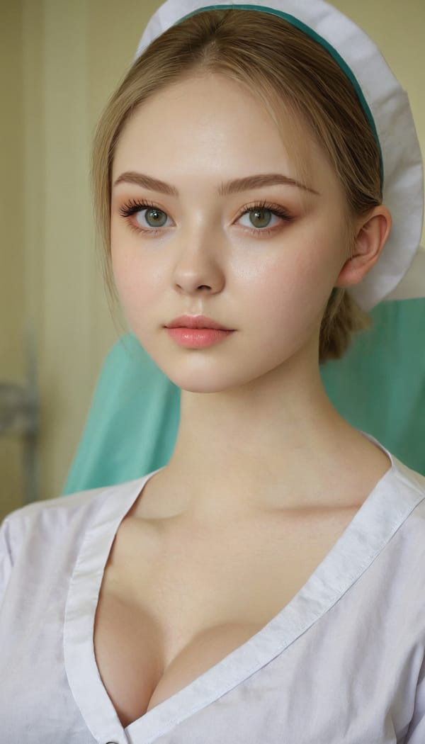 Tags: 21872187, SDXL
{"3": {"inputs": {"seed": 101132599907486, "steps": 32, "cfg": 5.79, "sampler_name": "dpmpp_2m", "scheduler": "karras", "denoise": 1.0, "model": ["27", 0], "positive": ["6", 0], "negative": ["7", 0], "latent_image": ["5", 0]}, "class_type": "KSampler"}, "4": {"inputs": {"ckpt_name": "juggernautxl.safetensors"}, "class_type": "CheckpointLoaderSimple"}, "5": {"inputs": {"width": 768, "height": 1344, "batch_size": 1}, "class_type": "EmptyLatentImage"}, "6": {"inputs": {"text": "19 year old girl, (russian:1.04), (beautiful eyes:1.09), (temptress:1.00), (idol:1.00), (slim:1.06), (eyelashes:0.96), (seductive facial expression:1.02), (pale skin:1.02), (sexy lips:1.07), (cute:1.10), (double eyelids:1.00), (detailed face:0.98), (in a seductive pose:1.14), (large perky breasts:1.11), (cleavage:1.07), (thigh gap:0.96), (nurse in uniform:1.06) working in a hospital ward, (candid cinema:1.07), (soft lighting:1.01), (skin fuzz:1.09), (film:1.07), (RAW:1.07), (natural looking skin:1.07), (detailed skin:1.09), (portra:1.00), (textured skin:1.07)", "clip": ["27", 1]}, "class_type": "CLIPTextEncode"}, "7": {"inputs": {"text": "(low resolution:1.13), (distorted:1.13), (watermark:1.07), (twisted:1.13), (open mouth:1.08), (worst quality:1.05), (bad hands:1.13)", "clip": ["27", 1]}, "class_type": "CLIPTextEncode"}, "8": {"inputs": {"samples": ["3", 0], "vae": ["4", 2]}, "class_type": "VAEDecode"}, "25": {"inputs": {"lora_name": "nudify_xl.safetensors", "strength_model": 0.2, "strength_clip": 0.21, "model": ["4", 0], "clip": ["4", 1]}, "class_type": "LoraLoader"}, "26": {"inputs": {"lora_name": "shirtlift_SDXL_v2.safetensors", "strength_model": 0.07, "strength_clip": 0.17, "model": ["25", 0], "clip": ["25", 1]}, "class_type": "LoraLoader"}, "27": {"inputs": {"lora_name": "PerfectEyesXL.safetensors", "strength_model": 0.12, "strength_clip": 0.16, "model": ["26", 0], "clip": ["26", 1]}, "class_type": "LoraLoader"}, "30": {"inputs": {"model_name": "4x_NMKD-Superscale-SP_178000_G.pth"}, "class_type": "UpscaleModelLoader"}, "31": {"inputs": {"upscale_model": ["30", 0], "image": ["8", 0]}, "class_type": "ImageUpscaleWithModel"}, "32": {"inputs": {"upscale_method": "lanczos", "scale_by": 0.5, "image": ["31", 0]}, "class_type": "ImageScaleBy"}, "33": {"inputs": {"pixels": ["32", 0], "vae": ["4", 2]}, "class_type": "VAEEncode"}, "34": {"inputs": {"seed": 101132599907486, "steps": 32, "cfg": 5.79, "sampler_name": "dpmpp_2m", "scheduler": "karras", "denoise": 0.3, "model": ["27", 0], "positive": ["6", 0], "negative": ["7", 0], "latent_image": ["33", 0]}, "class_type": "KSampler"}, "36": {"inputs": {"samples": ["34", 0], "vae": ["4", 2]}, "class_type": "VAEDecode"}, "39": {"inputs": {"filename_prefix": "comfyapi-1731223077512", "images": ["36", 0]}, "class_type": "SaveImage"}}